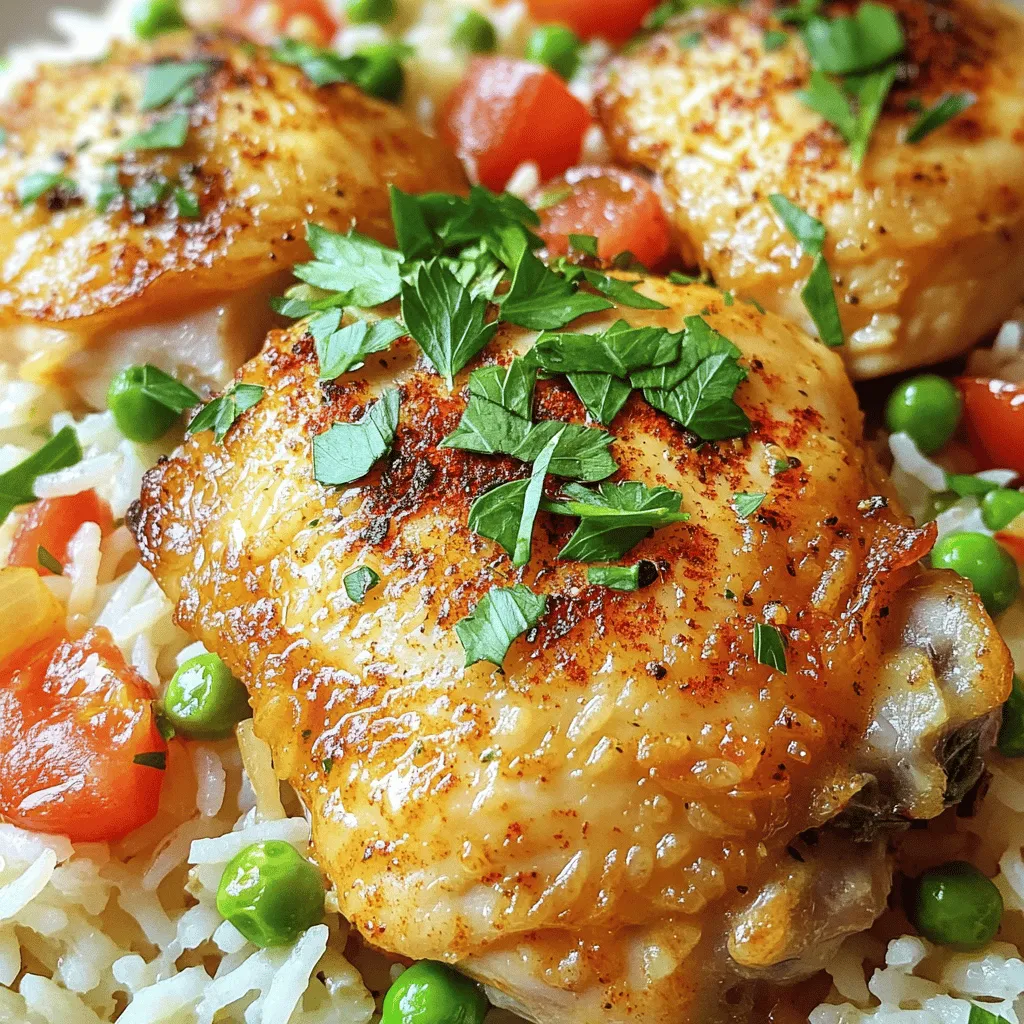 - 2 Tassen Langkornreis - 4 Hähnchenschenkel ohne Knochen und Haut - 1 Tasse Hühnerbrühe - 1 mittelgroße Zwiebel, gewürfelt - 3 Knoblauchzehen, gehackt - 1 Teelöffel getrockneter Thymian - 1 Teelöffel getrockneter Oregano - 1 Teelöffel Paprika - Salz und Pfeffer nach Geschmack - 2 Esslöffel Olivenöl Ich wähle Langkornreis für seine lockere Textur. Er nimmt die Aromen gut auf. Die Hähnchenschenkel sind zart und saftig. Sie machen das Gericht besonders lecker. Hühnerbrühe bringt Tiefe und Geschmack. Die aromatischen Zutaten sind der Schlüssel. Zwiebeln geben Süße, während Knoblauch für einen starken Geschmack sorgt. Gewürze wie Thymian und Oregano machen alles noch besser. Paprika fügt eine schöne Farbe hinzu. Die Kombination dieser Zutaten ergibt ein herzhaftes und tolles Gericht. Das ist der Grund, warum ich dieses Rezept empfehle. Wenn du mehr erfahren möchtest, schau dir das Full Recipe an. - Hähnchen anbraten: Ich schalte meinen Instant Pot auf den Modus „Sautieren“. Danach gebe ich das Olivenöl hinein. Wenn das Öl heiß ist, lege ich die Hähnchenschenkel in den Topf. Ich brate jede Seite für 3-4 Minuten, bis sie goldbraun ist. Dann nehme ich das Hähnchen aus dem Topf und stelle es beiseite. - Hähnchen beiseite stellen: Es ist wichtig, das Hähnchen jetzt beiseite zu legen. Dies sorgt dafür, dass der Geschmack erhalten bleibt, bis wir es später wieder hinzufügen. - Zwiebeln glasig braten: Im gleichen Topf füge ich die gewürfelte Zwiebel hinzu. Ich brate sie an, bis sie glasig ist. Dies dauert etwa 2-3 Minuten und bringt einen tollen Geschmack. - Knoblauch hinzufügen und duften lassen: Jetzt gebe ich den gehackten Knoblauch dazu. Ich brate ihn für eine weitere Minute an, bis er duftet. Der Duft ist einfach unwiderstehlich und macht die Basis für unser Gericht. - Hühnerbrühe und Tomaten hinzufügen: Ich gieße die Hühnerbrühe in den Topf, um ihn abzulöschen. Dabei schabe ich die angebrannten Stücke vom Boden ab. Dann füge ich die gewürfelten Tomaten und die Gewürze hinzu. - Reis und Hähnchen einfügen: Jetzt gebe ich den gewaschenen Reis in den Topf. Ich rühre alles gut um, damit der Reis die Flüssigkeit aufnimmt. Anschließend lege ich die angebratenen Hähnchenschenkel auf die Reismischung. - Deckel schließen und Druck einstellen: Ich schließe den Deckel des Instant Pots und stelle sicher, dass das Ventil auf „Dicht“ ist. Ich wähle die Einstellung „Manuell“ und stelle den Timer auf 10 Minuten bei hohem Druck ein. - Kochen für die angegebene Zeit: In dieser Zeit gart alles perfekt zusammen. Der Instant Pot erledigt die Arbeit für mich. - Natürliche Druckentlastung: Nach Ablauf der Zeit lasse ich den Druck für 10 Minuten natürlich abfallen. Dann wechsle ich das Ventil auf „Entlüftung“, um den restlichen Druck abzulassen. - Reis auflockern und garnieren: Ich entferne vorsichtig den Deckel. Jetzt rühre ich die gefrorenen Erbsen unter und lasse sie ein paar Minuten erwärmen. Dann lockere ich den Reis mit einer Gabel auf. Zum Schluss serviere ich das Hähnchen und den Reis auf Tellern und garnieren mit frisch gehackter Petersilie. Für das vollständige Rezept besuchen Sie die Seite mit der vollständigen Rezeptbeschreibung. Um das beste Ergebnis zu erzielen, beachte die Zubereitung des Reises. Wasche den Reis gründlich, um überschüssige Stärke zu entfernen. Dies hilft, dass der Reis nicht klebrig wird. Verwende die richtige Menge Flüssigkeit. Eine gute Regel ist, das Verhältnis von Reis zu Flüssigkeit bei 1:2 zu halten. Die Auswahl der Gewürzmischungen ist ebenfalls wichtig. Nutze frische Kräuter, wenn möglich. Sie geben deinem Gericht mehr Geschmack. Kombiniere verschiedene Gewürze. Paprika, Thymian und Oregano harmonieren gut miteinander. Eine häufige Fehlerquelle ist das Überkochen und Anbrennen. Achte darauf, dass du den Instant Pot nicht überfüllst. Halte dich an die Mengenangaben im Rezept. Die richtige Druckentlastung ist ebenfalls wichtig. Lasse den Druck nach dem Kochen für 10 Minuten natürlich abfallen. Dies hilft, dass das Hähnchen zart bleibt. Verwende dann das Ventil zur restlichen Druckentlastung. So verhinderst du, dass der Dampf und die Flüssigkeit aus dem Topf spritzen. {{image_4}} Möchten Sie ein vegetarisches Gericht? Das ist leicht möglich! Sie können pflanzliche Proteine wie Tofu oder Kichererbsen hinzufügen. Diese Optionen sind nahrhaft und lecker. Sie geben dem Gericht eine tolle Textur. Ein weiterer Trick ist, den Reis durch Quinoa zu ersetzen. Quinoa ist reich an Proteinen und hat einen nussigen Geschmack. Sie können die gleiche Menge Quinoa wie Reis verwenden. Kochen Sie es einfach nach den gleichen Anweisungen. So haben Sie ein gesundes, leichtes Gericht. Fühlen Sie sich kreativ? Fügen Sie verschiedene Gemüse hinzu! Paprika, Karotten oder Brokkoli bringen Farbe und Nährstoffe. Sie können das Gemüse einfach in den Topf geben, wenn Sie die Hühnerbrühe hinzufügen. Möchten Sie es scharf? Fügen Sie ein bisschen Chili oder Cayennepfeffer hinzu. Ein wenig Hitze kann die Aromen wirklich verstärken. Experimentieren Sie mit den Mengen, um den perfekten Kick zu finden. Wenn Sie mehr Ideen brauchen, schauen Sie sich das [Full Recipe] an. Wenn Sie Reste von Instant Pot Chicken and Rice haben, bewahren Sie sie im Kühlschrank auf. Legen Sie das Gericht in einen luftdichten Behälter. So bleibt es frisch. Sie können es bis zu drei Tage lagern. Wenn Sie mehr Zeit benötigen, können Sie die Reste auch einfrieren. Teilen Sie das Gericht in Portionen auf, bevor Sie es in den Gefrierschrank legen. Verwenden Sie gefrierfeste Beutel oder Behälter. So bleibt der Geschmack und die Textur gut erhalten. Um Ihr Hähnchen und Reis wieder warm zu machen, gibt es zwei gute Methoden. Die erste ist der Instant Pot. Stellen Sie ihn auf die „Sautieren“-Einstellung. Fügen Sie ein wenig Wasser hinzu, um die Feuchtigkeit zu bewahren. Rühren Sie das Gericht gut um, bis es warm ist. Die zweite Methode ist die Mikrowelle. Geben Sie eine Portion in eine mikrowellengeeignete Schüssel. Decken Sie die Schüssel mit einem feuchten Papiertuch ab, um das Gericht feucht zu halten. Erhitzen Sie es in kurzen Intervallen, bis es heiß ist. So bleibt das Aroma erhalten und das Essen schmeckt frisch. Instant Pot Chicken and Rice bleibt im Kühlschrank etwa 3 bis 4 Tage frisch. Achte darauf, das Gericht in einem luftdichten Behälter zu lagern. So bleibt der Geschmack länger erhalten. Wenn du Reste hast, kannst du sie auch einfrieren. Im Gefrierfach ist das Gericht bis zu 3 Monate haltbar. Ja, du kannst das Rezept nach deinem Geschmack anpassen. Wenn du weniger Reis möchtest, reduziere die Menge. Füge mehr Gemüse hinzu, wie Karotten oder Paprika. Du kannst auch verschiedene Gewürze ausprobieren. Probiere zum Beispiel Curry oder Kreuzkümmel für einen anderen Geschmack. Zu Instant Pot Chicken and Rice passen viele Beilagen gut. Ein einfacher grüner Salat ergänzt die Mahlzeit. Du kannst auch knuspriges Brot oder gedämpftes Gemüse servieren. Eine frische Salsa oder Joghurt-Dip bringt zusätzliche Frische. Das vollständige Rezept für Instant Pot Chicken and Rice findest du in der Rezeptbeschreibung. Dort sind alle Schritte und Zutaten genau erklärt. In diesem Blogbeitrag haben wir alles über das Rezept für Hähnchen mit Reis besprochen. Wir haben die Zutaten, die Zubereitungsschritte und Tipps für das beste Ergebnis behandelt. Wichtig ist, dass Sie beim Kochen genau arbeiten und die passenden Gewürze wählen. Variationen wie vegetarische Optionen oder zusätzliche Zutaten bieten Ihnen viele Möglichkeiten. Denken Sie auch an die richtige Lagerung und Erwärmung der Reste. Mit diesen Informationen sind Sie bestens ausgestattet, um ein köstliches Gericht zuzubereiten. Viel Spaß beim Kochen!