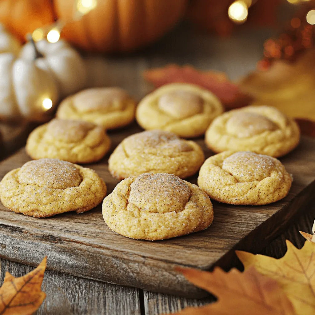 Für diese Kekse brauche ich einige wichtige Zutaten. Hier sind sie: - 1 Tasse Kürbispüree - 1 Tasse Kristallzucker - ½ Tasse brauner Zucker, fest gepackt - ½ Tasse ungesalzene Butter, weich - 2 große Eier - 2 Teelöffel Vanilleextrakt - 2 ¾ Tassen Weizenmehl - 2 Teelöffel Weinstein-Pulver - 1 Teelöffel Backnatron - ½ Teelöffel Salz - 2 Teelöffel Lebkuchengewürz - ¼ Tasse Kristallzucker (zum Wälzen) - 1 Teelöffel Lebkuchengewürz (zum Wälzen) Diese Zutaten geben den Keksen ihren einzigartigen Geschmack und Textur. Das Kürbispüree macht die Kekse weich und feucht. Die Zucker sorgen für Süße und helfen beim Karamellisieren. Butter gibt den Keksen einen reichen Geschmack und die Eier helfen beim Binden. Würzmischungen sind wichtig für den Geschmack. In diesem Rezept verwenden wir Lebkuchengewürz. Es enthält Zimt, Ingwer und Muskat. Diese Gewürze geben den Keksen eine warme Note. Sie machen die Kekse perfekt für den Herbst. Die richtige Mischung der Gewürze ist entscheidend. Sie sorgt dafür, dass jeder Biss aromatisch und lecker ist. Die Gewürze bringen die Aromen des Kürbisses hervor und runden das Geschmackserlebnis ab. Die Auswahl des Kürbispürees ist wichtig. Ich empfehle, hochwertiges, reines Kürbispüree zu verwenden. Man kann auch frisches Kürbispüree machen. Einfach einen Hokkaido-Kürbis kochen, pürieren und abkühlen lassen. Achte darauf, dass das Püree nicht zu wässrig ist. Zu viel Wasser macht die Kekse matschig. Das richtige Kürbispüree sorgt für die perfekte Konsistenz und den besten Geschmack. Wenn du das richtige Püree wählst, machst du die besten Kürbis-Chai Snickerdoodles! Für das vollständige Rezept, schau dir die vollständige Rezeptur an. Heize deinen Backofen zuerst auf 180°C (350°F) vor. Das ist wichtig, damit die Kekse gleichmäßig backen. Während der Ofen sich aufheizt, lege zwei Backbleche mit Backpapier aus. Das Backpapier hilft, die Kekse nicht festzukleben. So kannst du sie leicht abnehmen, wenn sie fertig sind. In einer großen Rührschüssel vermischst du die weiche Butter mit dem Kristallzucker und dem braunen Zucker. Rühre alles gut, bis die Mischung luftig und hell ist. Das dauert etwa zwei bis drei Minuten. Dann füge das Kürbispüree, die Eier und den Vanilleextrakt hinzu. Rühre alles zusammen, bis die Masse gleichmäßig aussieht. In einer separaten Schüssel vermischst du das Weizenmehl, das Weinstein-Pulver, das Backnatron, das Salz und das Lebkuchengewürz. Diese trockenen Zutaten kommen nach und nach zur feuchten Mischung. Rühre vorsichtig, damit die Kekse fluffig bleiben. Übermische den Teig nicht, sonst werden die Kekse hart. Nimm etwa 2 Esslöffel Teig und forme sie zu kleinen Kugeln. In einer kleinen Schüssel vermischst du den Kristallzucker und 1 Teelöffel Lebkuchengewürz. Wälze jede Kugel in dieser Mischung, bis sie gut bedeckt ist. Platziere die Kugeln mit einem Abstand von etwa 5 cm auf den Backblechen. Jetzt kannst du die Kekse im vorgeheizten Ofen backen. Lass sie 10-12 Minuten backen, bis die Ränder leicht goldbraun sind. Nach dem Backen lasse die Kekse 5 Minuten auf den Blechen abkühlen. Danach legst du sie auf ein Kuchengitter, damit sie vollständig auskühlen. Diese Schritte machen die perfekten Kürbis-Chai Snickerdoodles. Für das vollständige Rezept, schau dir die Full Recipe an. Um die perfekte Konsistenz für deine Kürbis-Chai Snickerdoodles zu erhalten, ist es wichtig, die Zutaten gut zu mischen. Achte darauf, dass die Butter weich ist, aber nicht geschmolzen. So wird der Teig schön fluffig. Wenn du das Kürbispüree hinzufügst, sollte es Raumtemperatur haben. Das hilft, eine gleichmäßige Mischung zu erzielen. Rühre die trockenen Zutaten nur so lange unter, bis sie gerade vermischt sind. Zu langes Rühren kann die Kekse hart machen. Ein häufiger Fehler ist, die Kekse zu lange zu backen. Die Kekse sollten leicht goldbraun an den Rändern sein, aber die Mitte darf noch weich sein. Wenn du sie zu lange im Ofen lässt, werden sie trocken. Ein weiterer Fehler ist, den Teig nicht ausreichend abkühlen zu lassen. Lass die Kekse nach dem Backen fünf Minuten auf dem Blech ruhen. So können sie fest werden, bevor du sie auf ein Kuchengitter legst. Die beste Backtemperatur für deine Snickerdoodles ist 180°C (350°F). Backe sie für 10 bis 12 Minuten. Überprüfe die Kekse nach 10 Minuten. Jeder Ofen ist unterschiedlich, also passe die Zeit gegebenenfalls an. Wenn du die Kekse gut im Blick hast, wirst du immer die perfekte Textur erreichen. Für eine gleichmäßige Bräunung, wechsle die Bleche in der Mitte der Backzeit. So werden alle Kekse gleichmäßig gebacken. Du kannst das vollständige Rezept für die Kürbis-Chai Snickerdoodles hier finden: [Full Recipe]. {{image_4}} Für eine glutenfreie Variante der Kürbis-Chai Snickerdoodles kannst du einfach glutenfreies Mehl verwenden. Achte darauf, eine Mischung aus Reismehl und Kartoffelstärke zu nutzen. Diese Kombination sorgt für die beste Textur. Die Kekse bleiben weich und lecker. Teste auch, wie sich die Gewürze mit dem glutenfreien Mehl verbinden. Wenn du eine vegane Version machen möchtest, ersetze die Eier durch Apfelmus oder eine Banane. Verwende pflanzliche Butter oder Kokosöl als Ersatz für die tierische Butter. Achte darauf, dass der Vanilleextrakt und das Kürbispüree vegan sind. Diese kleinen Anpassungen machen die Kekse genau so gut! Du kannst die Kekse auch mit verschiedenen Gewürzen aufpeppen. Probiere Zimt, Muskatnuss oder sogar eine Prise Ingwer. Diese Aromen bringen neuen Schwung in deine Kekse. Für einen besonderen Kick kannst du auch Schokoladenstückchen oder Nüsse hinzufügen. Das gibt den Keksen einen tollen Biss und noch mehr Geschmack. Für das vollständige Rezept findest du die Details in der [Full Recipe]. Um die Frische der Kürbis-Chai Snickerdoodles zu erhalten, lagere sie in einem luftdichten Behälter. Eine Keksdose eignet sich perfekt dafür. Achte darauf, dass die Kekse vollständig abgekühlt sind, bevor du sie hineinlegst. So vermeidest du, dass sie weich und matschig werden. Halte die Kekse an einem kühlen, trockenen Ort, fern von direkter Sonne. Um die Kekse länger frisch zu halten, lege ein Stück Brot in die Dose. Das Brot hilft, die Feuchtigkeit zu halten. Kontrolliere die Kekse regelmäßig und entferne sie, wenn sie anfangen, weich zu werden. Du kannst auch etwas Backpapier zwischen die Schichten der Kekse legen, um ein Ankleben zu verhindern. Wenn du die Kekse länger aufbewahren möchtest, friere sie ein. Lege die abgekühlten Kekse in eine Gefriertüte oder einen luftdichten Behälter. Achte darauf, die Luft gut herauszudrücken, um Gefrierbrand zu vermeiden. Zum Auftauen nimm die Kekse einfach aus dem Gefrierfach und lasse sie bei Raumtemperatur stehen. So bleiben sie frisch und lecker. Für das vollständige Rezept, schau dir die [Full Recipe] an. Kürbis-Chai Snickerdoodles halten sich bei Raumtemperatur etwa eine Woche. Sie bleiben frisch, wenn du sie in einem luftdichten Behälter aufbewahrst. Im Kühlschrank halten sie sich länger, bis zu zwei Wochen. Für die beste Frische empfehle ich, sie vor dem Servieren leicht aufzuwärmen. So schmecken sie wie frisch gebacken. Ja, du kannst frisches Kürbispüree verwenden. Stelle sicher, dass du den Kürbis gut kochst und pürierst, bevor du ihn in das Rezept gibst. Frisches Püree hat einen tollen Geschmack und macht die Kekse saftig. Achte darauf, dass es nicht zu wässrig ist, da dies die Konsistenz des Teigs beeinflussen kann. Zu Kürbis-Chai Snickerdoodles passen viele Beilagen gut. Ich empfehle, sie mit einer Tasse warmem Apfelwein oder einem Kaffee zu genießen. Eine Kugel Vanilleeis macht sie noch besser. Du kannst auch etwas Schlagsahne oder eine herbstliche Fruchtsauce dazu reichen. Diese Kombinationen bringen die Aromen perfekt zur Geltung. Kürbis-Chai Snickerdoodles sind lecker und einfach zu machen. Wir haben die besten Zutaten besprochen, wie man den Teig zubereitet und die perfekten Kekse bäckt. Tipps helfen dir, häufige Fehler zu vermeiden und die Konsistenz zu erreichen. Du kannst auch glutenfreie und vegane Optionen ausprobieren. Die Lagerung ist einfach, damit die Kekse frisch bleiben. Mit diesen Informationen bist du bestens gerüstet, um tolle Kürbis-Chai Snickerdoodles zu backen und damit Freude zu bringen. Viel Spaß beim Ausprobieren!