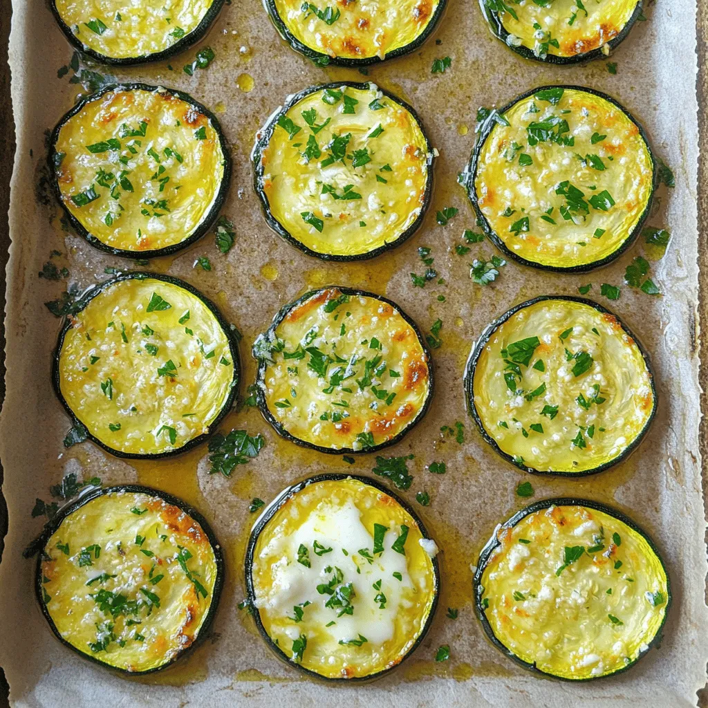 - Zucchini und ihre Eigenschaften Zucchini sind grüne Gemüsesorten, die vielseitig sind. Sie haben einen milden Geschmack. Die Textur ist zart und saftig. Zucchini enthalten viele Vitamine und Mineralien. Sie sind kalorienarm und voller Wasser. Das macht sie zu einer großartigen Beilage. - Rolle des Knoblauchs in diesem Rezept Knoblauch bringt einen starken Geschmack. Er verleiht den Zucchini Tiefe und Aroma. Frischer Knoblauch hat viele gesundheitliche Vorteile. Er kann das Immunsystem stärken und ist gut für die Herzgesundheit. In diesem Rezept bringt er die Zucchini zum Leuchten. - Verwendung von Olivenöl und Gewürzen Olivenöl sorgt für eine schöne Bräunung. Es hilft, die Aromen zu verbinden. Getrockneter Oregano fügt einen herzhaften Geschmack hinzu. Geräuchertes Paprikapulver gibt eine rauchige Note. Salz und Pfeffer runden das Ganze ab. Diese Gewürze machen die Zucchini zu einem Genuss. Für das vollständige Rezept, schau dir die [Full Recipe] an. Zuerst schneide die Zucchini in 1,25 cm dicke Scheiben. Diese Dicke sorgt für eine gute Konsistenz. Danach gib die Zucchini in eine große Schüssel. Füge die fein gehackten Knoblauchzehen hinzu. Gieße das Olivenöl darüber und streue Oregano, geräuchertes Paprikapulver, Salz und Pfeffer hinein. Vermische alles gut, bis die Zucchini gleichmäßig gewürzt ist. Heize deinen Ofen auf 220°C vor. So wird das Rösten gleichmäßiger. Lege die gewürzten Zucchini-Scheiben auf ein mit Backpapier ausgelegtes Backblech. Achte darauf, dass die Scheiben nicht übereinander liegen. Das hilft beim Rösten. Schiebe das Blech in den heißen Ofen und röste die Zucchini für etwa 20 bis 25 Minuten. Wende die Scheiben zur Halbzeit, damit sie gleichmäßig bräunen. Sie sind fertig, wenn sie goldbraun und zart sind. Wenn du magst, streue in den letzten 5 Minuten den geriebenen Parmesan über die Zucchini-Scheiben. So schmilzt er und wird knusprig. Nach dem Rösten nimm das Blech aus dem Ofen. Garniere die Zucchini mit frisch gehackter Petersilie. Für die vollständige Zubereitung kannst du das [Full Recipe] nutzen. - Optimale Backzeit und Temperatur: Rösten Sie die Zucchini bei 220°C. Diese Temperatur hilft dabei, die Zucchini goldbraun und zart zu machen. Rösten Sie sie für etwa 20-25 Minuten. Wenden Sie die Scheiben zur Halbzeit, damit sie gleichmäßig garen. - Verhindern von matschigen Zucchini: Um matschige Zucchini zu vermeiden, achten Sie darauf, dass die Scheiben nicht übereinander liegen. Eine gleichmäßige Anordnung auf dem Blech ist wichtig. Wenn sie zu nah beieinander liegen, dämpfen sie sich gegenseitig. - Zusätzliche Gewürze und Kräuter: Fügen Sie Kräuter wie Rosmarin oder Thymian hinzu, um den Geschmack zu verstärken. Diese Kräuter passen gut zu Zucchini und Knoblauch. Experimentieren Sie mit weiteren Gewürzen, um Ihre eigene Note zu finden. - Verwendung von frischem statt getrocknetem Oregano: Frischer Oregano hat einen intensiveren Geschmack. Er verleiht den Zucchini eine frische Note. Zerreißen Sie die Blätter vor der Verwendung, um das Aroma freizusetzen. - Vorlagen für eine ansprechende Servierart: Arrangieren Sie die Zucchini auf einem schönen Teller. Legen Sie sie leicht überlappend an, um ein appetitliches Bild zu schaffen. Eine schöne Garnitur aus frischer Petersilie sorgt für Farbe und Frische. - Kombination mit Dips und Beilagen: Servieren Sie die Zucchini-Scheiben mit Dips wie Joghurt oder Hummus. Ein leichter Dip ergänzt den Geschmack gut. Diese Kombination macht die Zucchini zu einer perfekten Beilage oder einem Snack. {{image_4}} Wenn du auf Parmesan verzichtest, bleibt die Zucchini dennoch lecker. Du kannst Nährhefe verwenden, um einen ähnlichen Geschmack zu erzielen. Zusätzlich kannst du verschiedene Gemüsesorten hinzufügen. Babyspeck, Paprika oder Pilze passen gut dazu. Diese Optionen machen das Gericht bunter und nahrhafter. Um die Zucchini zu einer vollwertigen Mahlzeit zu machen, kombiniere sie mit Hühnchen oder Fisch. Diese Kombination bringt gute Proteine auf den Tisch. Du kannst die Zucchini auch als Teil eines gesunden Salats servieren. Mische sie mit frischem Blattgemüse und einem leichten Dressing. Dadurch wird dein Salat noch nahrhafter und schmackhafter. Das Rösten ist nicht die einzige Möglichkeit, Zucchini zu genießen. Du kannst auch grillen, um ein rauchiges Aroma zu erhalten. Schneide die Zucchini in Würfel oder Stifte für eine andere Textur. Das gibt dir die Freiheit, kreativ zu sein und neue Geschmäcker zu entdecken. Egal, wie du sie zubereitest, die Zucchini bleibt ein Hit! Für die genauen Schritte, schau dir das [Full Recipe](#) an. Um die knoblauchgerösteten Zucchini-Scheiben frisch zu halten, bewahre sie im Kühlschrank auf. Lege sie in einen luftdichten Behälter. So bleiben sie bis zu drei Tage lecker. Wenn du sie länger aufbewahren möchtest, friere sie ein. Lege die Zucchini-Scheiben in einem Gefrierbeutel. Entferne die Luft, bevor du ihn schließt. Diese Methode hält sie bis zu drei Monate frisch. Um die Zucchini-Scheiben wieder aufzuwärmen, heize den Ofen auf 180°C (350°F) vor. Lege die Scheiben auf ein Backblech und röste sie für etwa 10 Minuten. So werden sie knusprig und warm. Du kannst auch eine Pfanne verwenden. Erhitze sie bei mittlerer Hitze, bis sie warm sind. Wenn du Reste in einem neuen Rezept verwenden möchtest, versuche sie in einen Salat zu mischen oder zu einer Pasta hinzuzufügen. Die vollen Aromen kommen in vielen Gerichten zur Geltung. Geröstete Zucchini halten sich gut im Kühlschrank. Lagern Sie sie in einem luftdichten Behälter. So bleiben sie frisch. Normalerweise sind sie bis zu drei Tage sicher. Überprüfen Sie vor dem Essen das Aussehen und den Geruch. Wenn etwas merkwürdig aussieht, besser wegwerfen. Diese Zucchini-Scheiben passen zu vielen Gerichten. Sie sind eine tolle Beilage zu gegrilltem Fleisch oder Fisch. Sie können auch gut zu Pasta oder Reis serviert werden. Für eine leichte Option, genießen Sie sie mit einem frischen Salat. Kombinieren Sie sie mit einem Dip wie Joghurt oder Hummus für mehr Geschmack. Um die Zucchini knuspriger zu machen, gibt es ein paar Tricks. Schneiden Sie die Zucchini in dünnere Scheiben. So garen sie schneller und werden knuspriger. Achten Sie darauf, dass die Scheiben beim Rösten nicht übereinander liegen. Die Luft muss zirkulieren können. Ein weiterer Tipp ist, die Zucchini vor dem Rösten leicht mit Salz zu bestreuen. Das entzieht etwas Wasser und macht sie knuspriger. Die knoblauchgerösteten Zucchini-Scheiben sind einfach und lecker. Du hast gelernt, welche Zutaten wichtig sind und wie man sie zubereitet. Ich habe dir Tipps gegeben, um perfekt geröstete Zucchini zu erzielen und Variationen vorgestellt. Denke daran, deine Reste richtig zu lagern. Mit diesen Schritten und Tricks kannst du diese Beilage stark verbessern. Probiere verschiedene Kombinationen aus und genieße die Vielfalt. Zucchini ist gesund und vielseitig!