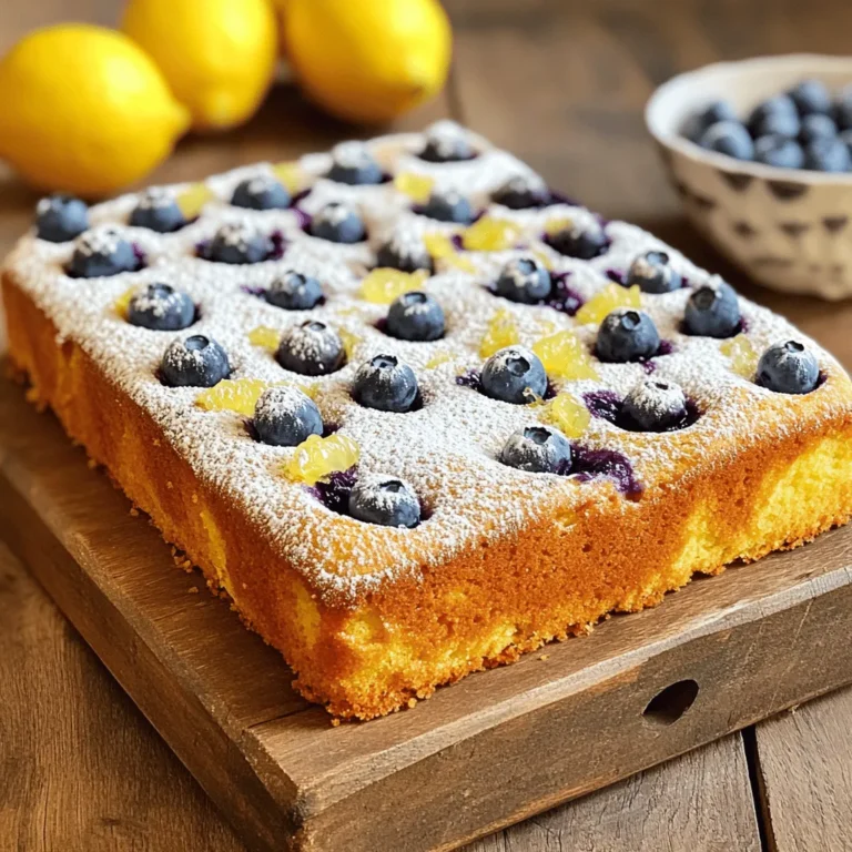 Um einen leckeren Zitronen-Blaubeer-Pfundskuchen zu backen, brauchen Sie folgende Zutaten: - 1 ½ Tassen Allzweckmehl - 1 Teelöffel Backpulver - ½ Teelöffel Natron - ¼ Teelöffel Salz - ½ Tasse ungesalzene Butter, weich - 1 Tasse Kristallzucker - 2 große Eier - 1 Esslöffel Zitronenschale (abgerieben) - 2 Esslöffel frischer Zitronensaft - 1 Teelöffel Vanilleextrakt - ½ Tasse Sauerrahm - 1 Tasse frische Blaubeeren - Puderzucker zum Bestäuben (optional) Jede Zutat spielt eine wichtige Rolle. Das Mehl gibt Struktur, während Butter und Zucker für die Feuchtigkeit und Süße sorgen. Die frischen Blaubeeren bringen einen fruchtigen Geschmack, der den Kuchen lebendig macht. Die Qualität der Zutaten kann den Geschmack enorm beeinflussen. Verwenden Sie frische Blaubeeren. Sie sind süßer und saftiger. Achten Sie auch auf die Butter. Ungesalzene Butter hat einen reinen Geschmack. Frische Zitronen sind wichtig. Reiben Sie die Schale und pressen Sie den Saft direkt vor der Verwendung. So bleiben die Aromen frisch und intensiv. Falls Sie keine frischen Blaubeeren haben, können Sie gefrorene verwenden. Diese sind oft genauso gut. Für eine glutenfreie Option nutzen Sie glutenfreies Mehl. Wenn Sie den Kuchen vegan machen möchten, ersetzen Sie die Eier durch Apfelmus oder Leinsamen. Diese Alternativen machen den Kuchen dennoch köstlich und feucht. Für das gesamte Rezept besuchen Sie bitte den [Full Recipe]. Heizen Sie Ihren Ofen auf 175°C vor. Dies ist wichtig, damit der Kuchen gleichmäßig backt. Fetten Sie eine 22x12 cm große Kastenform mit etwas Butter ein. Bestäuben Sie die Form danach mit Mehl. So bleibt der Kuchen nicht kleben. Nehmen Sie eine mittelgroße Schüssel. Mischen Sie 1 ½ Tassen Allzweckmehl, 1 Teelöffel Backpulver, ½ Teelöffel Natron und ¼ Teelöffel Salz. Stellen Sie diese Mischung zur Seite. In einer großen Rührschüssel schlagen Sie ½ Tasse weiche Butter mit 1 Tasse Kristallzucker. Rühren Sie dies 3-4 Minuten, bis es leicht und luftig ist. Fügen Sie 2 große Eier einzeln hinzu und rühren Sie gut um. Geben Sie 1 Esslöffel Zitronenschale, 2 Esslöffel Zitronensaft und 1 Teelöffel Vanilleextrakt dazu. Mischen Sie alles gründlich. Jetzt fügen Sie die trockenen Zutaten nach und nach hinzu, zusammen mit ½ Tasse Sauerrahm. Beginnen und enden Sie mit der Mehlmischung. Mischen Sie nur, bis alles gerade so kombiniert ist. Heben Sie vorsichtig 1 Tasse frische Blaubeeren unter. Dies sorgt für einen fruchtigen Geschmack ohne die Beeren zu zerdrücken. Gießen Sie den fertigen Teig in die vorbereitete Kastenform. Streichen Sie die Oberseite mit einem Spatel glatt. Backen Sie den Kuchen 55 bis 60 Minuten lang. Er ist fertig, wenn ein Zahnstocher sauber herauskommt. Lassen Sie den Kuchen 10 Minuten in der Form abkühlen. Danach legen Sie ihn auf ein Kuchengitter, um vollständig abzukühlen. Wenn er kalt ist, bestäuben Sie ihn nach Belieben mit Puderzucker. Schneiden Sie einige Scheiben ab und genießen Sie den Zitronen-Blaubeer-Pfundskuchen. Für das komplette Rezept, schauen Sie sich das [Full Recipe] an. Ein häufiges Problem beim Backen ist, dass der Kuchen zu trocken wird. Um dies zu vermeiden, nutzen Sie frische Zutaten. Messen Sie die Zutaten genau ab. Zu viel Mehl kann den Kuchen trocken machen. Achten Sie darauf, dass Sie die Eier gut einarbeiten. Wenn Sie die Eier nicht richtig mischen, wird der Kuchen nicht fluffig. Der Teig sollte dick, aber nicht zu fest sein. Um die perfekte Konsistenz zu erreichen, fügen Sie die trockenen Zutaten langsam hinzu. Mixen Sie den Teig nur bis alles gut vermischt ist. Übermischen führt zu einem harten Kuchen. Ein guter Trick ist, den Teig mit einem Spatel zu heben. So bleiben die Luftblasen erhalten. Frische Zitronen sind der Schlüssel zu einem tollen Geschmack. Reiben Sie die Schale fein ab, um das Aroma zu verstärken. Verwenden Sie auch frischen Zitronensaft, um die Säure zu betonen. Bei den Blaubeeren sollten Sie darauf achten, dass sie reif und saftig sind. Spülen Sie sie sanft ab und tupfen Sie sie trocken. So bleiben sie ganz im Teig und sorgen für einen schönen Fruchtgeschmack. Für das komplette Rezept können Sie [Full Recipe] besuchen. {{image_4}} Sie können das Rezept leicht abwandeln. Fügen Sie statt Blaubeeren Himbeeren oder Erdbeeren hinzu. Diese Früchte bringen eine neue Note. Sie sind frisch und süß. Achten Sie darauf, die Menge gleich zu halten. Wenn Sie eine andere Frucht verwenden, passen Sie die Backzeit eventuell an. Um eine vegane Version zu machen, ersetzen Sie die Eier durch Apfelmus oder Leinsamen. Für die Butter nehmen Sie pflanzliche Margarine. Sie können auch glutenfreies Mehl verwenden. Achten Sie darauf, ein gutes glutenfreies Mehl zu wählen. Es hilft, die Textur des Kuchens zu verbessern. Diese Anpassungen machen den Kuchen köstlich und einfach für alle. Um mehr Geschmack zu bringen, fügen Sie Nüsse hinzu. Walnüsse oder Mandeln passen gut zu diesem Kuchen. Hacken Sie sie grob, bevor Sie sie unter den Teig heben. Gewürze sind auch eine tolle Idee. Zimt oder Muskatnuss geben einen warmen Geschmack. Fügen Sie einfach eine Prise hinzu. Diese kleinen Änderungen machen den Kuchen noch interessanter. Für das vollständige Rezept schauen Sie sich das [Full Recipe] an. Bewahren Sie Ihren Zitronen-Blaubeer-Pfundskuchen in einem luftdichten Behälter auf. So bleibt er frisch. Decken Sie den Kuchen mit Frischhaltefolie ab, um ihn vor Luft zu schützen. Lagern Sie ihn bei Raumtemperatur, wenn Sie ihn innerhalb von zwei Tagen essen. Bei längerer Lagerung ist der Kühlschrank eine gute Wahl. Wenn der Kuchen trocken wird, können Sie ihn leicht wiederbeleben. Befeuchten Sie ihn mit etwas Zitronensaft oder leichtem Sirup. Schneiden Sie dünne Scheiben ab und legen Sie sie kurz in die Mikrowelle. Erwärmen Sie sie für 10 bis 15 Sekunden. So wird der Kuchen wieder weich und lecker. Im Kühlschrank bleibt der Kuchen bis zu einer Woche frisch. Wickeln Sie ihn gut ein, um Gerüche zu vermeiden. Möchten Sie den Kuchen länger aufbewahren? Dann frieren Sie ihn ein. Schneiden Sie ihn in Scheiben und legen Sie diese in einen Gefrierbeutel. So bleibt der Geschmack bis zu drei Monate erhalten. Denken Sie daran, den Kuchen langsam im Kühlschrank aufzutauen, bevor Sie ihn genießen. Um sicherzustellen, dass der Kuchen nicht zu trocken wird, achte auf die Backzeit. Überbacken trocknet den Kuchen aus. Ich empfehle, den Kuchen nach 50 Minuten zu prüfen. Ein Zahnstocher sollte sauber herauskommen, aber nicht zu lange drin bleiben. Außerdem hilft die Verwendung von Sauerrahm, um Feuchtigkeit zu bewahren. Achte darauf, die Zutaten gut zu vermischen, aber überarbeite den Teig nicht. Ja, du kannst gefrorene Blaubeeren verwenden. Dies ist eine gute Option, wenn frische Blaubeeren nicht verfügbar sind. Achte jedoch darauf, sie vor dem Hinzufügen abtropfen zu lassen. Das hilft, den Teig nicht zu wässern. Du kannst sie direkt aus dem Gefrierfach verwenden, ohne sie vorher aufzutauen. Das gibt dem Kuchen eine schöne Farbe und Geschmack. Der Zitronen-Blaubeer-Pfundskuchen bleibt bis zu einer Woche frisch, wenn du ihn richtig lagerst. Bewahre ihn in einem luftdichten Behälter auf. Du kannst ihn auch im Kühlschrank lagern, um die Frische zu verlängern. Wenn du den Kuchen länger aufbewahren möchtest, friere ihn ein. In einem Gefrierbeutel hält er sich bis zu drei Monate. So hast du immer einen leckeren Kuchen zur Hand! Der Zitronen-Blaubeer-Pfundskuchen ist einfach zuzubereiten und lecker. Wir haben die notwendigen Zutaten und ihre Qualität besprochen. Außerdem habe ich nützliche Tipps gegeben, um Fehler zu vermeiden und die beste Konsistenz zu erreichen. Variationen bieten viele Möglichkeiten, um das Rezept anzupassen. Die richtigen Lagerungshinweise sorgen dafür, dass der Kuchen frisch bleibt. Denken Sie daran, also experimentieren Sie und genießen Sie Ihren Kuchen!