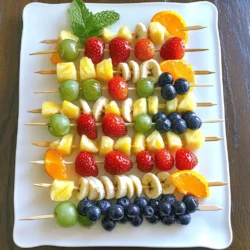 Regenbogen Obstspieße Frisch und Bunt Genießen