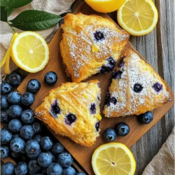 Für die perfekten Lemon Blueberry Scones benötigst du folgende Hauptzutaten: - 2 Tassen Allzweckmehl - 1/2 Tasse Kristallzucker - 1 Esslöffel Backpulver - 1/2 Teelöffel Salz - 1/2 Tasse ungesalzene Butter, kalt und gewürfelt - 1/2 Tasse Buttermilch - 1 großes Ei - Schale von 1 Zitrone - 1 Tasse frische Blaubeeren (oder gefrorene, aufgetaut) - 1 Esslöffel Zitronensaft Diese Zutaten bilden die Basis für die sämigen und frischen Scones. Das Mehl gibt Struktur, während die Butter für den butterigen Geschmack sorgt. Um die Scones zu verfeinern, bereite einen einfachen Zuckerguss zu. Du brauchst: - 1/4 Tasse Puderzucker - 1-2 Teelöffel Zitronensaft Der Zuckerguss fügt eine süße Note hinzu und macht die Scones noch ansprechender. Falls du keine Buttermilch hast, kannst du auch normale Milch nehmen und einen Spritzer Zitronensaft hinzufügen. Für eine glutenfreie Option kannst du glutenfreies Mehl verwenden. Wenn du keine frischen Blaubeeren findest, sind gefrorene eine gute Wahl. Achte darauf, sie vorher aufzutauen und gut abzutropfen. Diese einfachen Anpassungen helfen dir, die Scones nach deinem Geschmack zu gestalten. Du findest das vollständige Rezept in der Rubrik "Full Recipe". Zuerst heizt du den Ofen auf 200°C vor. Lege ein Backblech mit Backpapier aus. Das macht das spätere Entfernen der Scones einfach. In einer großen Schüssel sammelst du deine trockenen Zutaten. Du benötigst Mehl, Kristallzucker, Backpulver und Salz. Diese Zutaten geben den Scones ihren guten Geschmack und die richtige Struktur. Jetzt ist es Zeit, die trockenen Zutaten gut zu mischen. Nimm eine Gabel oder einen Schneebesen und rühre alles gut um. Danach fügst du die kalte, gewürfelte Butter hinzu. Es ist wichtig, dass die Butter kalt ist. Verwende deine Fingerspitzen, um die Butter in die Mischung zu arbeiten. Du willst grobe Krümel erreichen. In einer separaten Schüssel vermischst du die Buttermilch, das Ei, die Zitronenschale und den Zitronensaft. Gieße diese Mischung vorsichtig in die trockenen Zutaten. Mische alles nur, bis es gerade so zusammenkommt. Übertreibe es nicht, denn die Scones sollen locker bleiben. Jetzt kommt der spaßige Teil! Übertrage den Teig auf eine leicht bemehlte Fläche. Forme ihn zu einem Kreis, etwa 2,5 cm dick. Du kannst den Teig in 8 Stücke schneiden oder einen Ausstecher verwenden. Lege die Scones auf das Backblech. Achte darauf, genug Platz zwischen ihnen zu lassen. Backe sie im Ofen für 15 bis 20 Minuten. Sie sind fertig, wenn die Oberseite goldbraun ist. Während die Scones backen, kannst du den Zuckerguss vorbereiten. Mische Puderzucker mit Zitronensaft. Lass die Scones nach dem Backen kurz abkühlen, bevor du den Zuckerguss darauf träufelst. Für die vollständige Anleitung schaue dir das [Full Recipe] an. Um fluffige Scones zu machen, achte auf die Butter. Die Butter muss kalt sein. Das sorgt für die richtige Konsistenz. Mische die Zutaten sanft. Zu viel Rühren macht sie hart. Du kannst auch einen Teigmischer verwenden. So bleibt die Struktur intakt. Ein häufiger Fehler ist, die Scones zu lange zu backen. Überwache die Zeit genau. Sie sollten goldbraun, aber nicht trocken sein. Auch das Mischen ist wichtig. Mische nur, bis die Zutaten gerade so verbunden sind. Das verhindert trockene Scones. Um den Geschmack zu verstärken, verwende frische Zutaten. Frische Blaubeeren haben mehr Aroma. Zitronenschale ist auch wichtig. Sie bringt Frische in die Scones. Du kannst auch etwas mehr Zitronensaft verwenden. So wird der Geschmack lebendiger. Für mehr Tiefe, füge einen Hauch von Vanille hinzu. {{image_4}} Du kannst viele Beeren und Früchte für diese Scones verwenden. Himbeeren, Erdbeeren oder Johannisbeeren sind tolle Alternativen. Wenn du eine fruchtige Note magst, probiere auch Pfirsiche oder Äpfel. Diese Früchte bringen ihren eigenen Geschmack und machen die Scones frisch und lecker. Achte darauf, die Früchte klein zu schneiden, damit sie gut im Teig verteilt sind. Wenn du glutenfrei backen möchtest, gibt es einfache Alternativen. Verwende glutenfreies Mehl, das für Backen geeignet ist. Du kannst auch Mandelmehl oder Reismehl mischen. Diese Mehle können den Scones einen anderen Geschmack geben. Stelle sicher, dass du auch glutenfreies Backpulver verwendest. So bleiben deine Scones leicht und locker. Eine Prise Zimt kann deinen Scones Wärme und Tiefe geben. Füge etwa einen Teelöffel Zimt zu den trockenen Zutaten hinzu. Wenn du Vanille magst, gib einen Teelöffel Vanilleextrakt zu den feuchten Zutaten. Diese Aromen ergänzen die Zitrone und die Blaubeeren perfekt. Du kannst auch beide Zutaten kombinieren für einen besonderen Genuss. Um die Frische deiner Scones zu bewahren, lagere sie am besten in einem luftdichten Behälter. So bleiben sie weich und lecker. Du kannst auch ein Stück Brot dazu legen. Das Brot hilft, die Feuchtigkeit zu halten. Vermeide es, die Scones in den Kühlschrank zu legen. Die kalte Luft macht sie trocken. Wenn du die Scones länger aufbewahren willst, friere sie ein. Wickel jeden Scone in Frischhaltefolie. Lege sie dann in einen Gefrierbeutel oder eine Box. So bleiben sie bis zu drei Monate frisch. Zum Lagern im Kühlschrank sind sie nur für ein paar Tage geeignet. Nach ein paar Tagen können sie hart werden. Um die Scones wieder warm zu machen, nutze den Ofen. Heize ihn auf 350°F (175°C) vor. Lege die Scones auf ein Backblech und erwärme sie für etwa 10 Minuten. Alternativ kannst du die Mikrowelle verwenden. Stelle sie für 15-20 Sekunden hinein. Achte darauf, dass sie nicht zu trocken werden. So schmecken die Scones fast wie frisch gebacken. Für das beste Ergebnis, genieße sie warm mit einem Glas Zitronenlimonade! Lemon Blueberry Scones halten sich frisch für etwa 2-3 Tage. Bewahre sie in einem luftdichten Behälter auf. So bleiben sie weich und lecker. Du kannst sie auch in den Kühlschrank legen, wenn du sie länger aufbewahren willst. Das wird ihre Frische bewahren, aber sie werden etwas fester. Zum Aufwärmen einfach im Ofen oder in der Mikrowelle erhitzen. Ja, du kannst gefrorene Blaubeeren verwenden. Achte darauf, sie vorher aufzutauen. Dies verhindert, dass der Teig matschig wird. Gefrorene Blaubeeren bringen einen tollen Geschmack in die Scones. Sie sind auch praktisch, wenn frische Blaubeeren nicht verfügbar sind. Füge sie am Ende vorsichtig hinzu, um zerdrückte Beeren zu vermeiden. Ja, du kannst die Scones vegan machen. Ersetze die Butter durch eine pflanzliche Alternative. Verwende pflanzliche Milch anstelle von Buttermilch. Ein Leinsamen-Ei kann das Ei ersetzen. Das Rezept bleibt einfach und lecker, auch in der veganen Version. Probiere es aus, und du wirst überrascht sein, wie gut sie schmecken! Lemon Blueberry Scones sind ein einfaches und leckeres Rezept. Wir haben die Zutaten, die Zubereitung und hilfreiche Tipps behandelt. Von Alternativen bis zu Lagermethoden ist alles wichtig für ein gutes Ergebnis. Denke daran, die Scones richtig zu lagern und immer Spaß beim Backen zu haben. Mit diesen Tricks wirst du perfekte Scones backen, die du und deine Freunde lieben werden. Viel Spaß beim Ausprobieren!