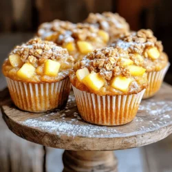 Für diese leckeren Muffins benötigst du: - 1 ½ Tassen Weizenmehl - 1 Tasse Haferflocken - 1 Teelöffel Backpulver - ½ Teelöffel Natron - ½ Teelöffel gemahlener Zimt - ½ Tasse brauner Zucker, gepresst - ½ Tasse weißer Zucker - 1 großes Ei - ½ Tasse ungesüßtes Apfelmus - ½ Tasse Milch - 1/3 Tasse Pflanzenöl - 2 mittelgroße Äpfel, geschält und gewürfelt Diese Zutaten bilden die Basis. Sie geben den Muffins ihre feuchte und fluffige Textur. Das Streusel-Topping ist einfach und wichtig für den Crunch. Du brauchst: - ½ Tasse Weizenmehl - ½ Tasse brauner Zucker - ¼ Tasse kalte Butter, gewürfelt - ½ Tasse Haferflocken - 1 Teelöffel Zimt Die Mischung sorgt für eine knusprige Kruste. Sie ist der perfekte Kontrast zu den saftigen Muffins. Für einen extra Biss kannst du Nüsse hinzufügen. Du kannst verwenden: - ½ Tasse Walnüsse, gehackt (optional) - ½ Tasse Pekannüsse, gehackt (optional) Sei kreativ! Du kannst auch andere Zutaten ausprobieren, wie Trockenfrüchte oder Schokolade. Diese Variationen machen die Muffins einzigartig. Heizen Sie den Ofen auf 175 °C (350 °F) vor. Nehmen Sie ein Muffinblech und legen Sie 12 Papierförmchen hinein. Alternativ können Sie das Blech mit Kochspray einfetten. Dies sorgt dafür, dass Ihre Muffins nach dem Backen leicht herauskommen. In einer mittelgroßen Schüssel vermengen Sie ½ Tasse Weizenmehl, ½ Tasse braunen Zucker und 1 Teelöffel Zimt. Fügen Sie die kalte, gewürfelte Butter hinzu. Nutzen Sie eine Gabel oder einen Teigmischer, um die Mischung krümelig zu verarbeiten. Rühren Sie die Haferflocken unter und stellen Sie die Mischung beiseite. In einer großen Rührschüssel mischen Sie 1 ½ Tassen Weizenmehl, 1 Tasse Haferflocken, 1 Teelöffel Backpulver, ½ Teelöffel Natron, ½ Teelöffel Zimt, ½ Tasse braunen Zucker und ½ Tasse weißen Zucker. In einer anderen Schüssel schlagen Sie ein großes Ei auf. Fügen Sie ½ Tasse ungesüßtes Apfelmus, ½ Tasse Milch und ⅓ Tasse Pflanzenöl hinzu. Verquirlen Sie alles gut, bis die Mischung homogen ist. Gießen Sie die flüssige Mischung in die Schüssel mit den trockenen Zutaten. Rühren Sie vorsichtig, bis alles gerade so vermischt ist. Achten Sie darauf, nicht zu lange zu rühren! Fügen Sie die gewürfelten Äpfel und die optionalen Nüsse hinzu. Heben Sie diese gleichmäßig unter den Teig. Verteilen Sie den Teig gleichmäßig auf die Muffinförmchen, sodass sie etwa zu ⅔ gefüllt sind. Streuen Sie das Streusel-Topping großzügig auf jede Muffinfüllung. Backen Sie die Muffins im vorgeheizten Ofen für 20-25 Minuten. Sie sind fertig, wenn sie goldbraun sind und ein Zahnstocher sauber herauskommt. Lassen Sie die Muffins 5 Minuten in der Form abkühlen. Danach legen Sie sie auf ein Kuchengitter, um vollständig abzukühlen. Um die Muffins perfekt zu machen, ist die Mischung wichtig. Mischen Sie die trockenen Zutaten gut, bevor Sie die flüssigen hinzufügen. Rühren Sie nur, bis alles feucht ist. Zu langes Mischen macht die Muffins hart. Wenn der Teig klumpig ist, ist das in Ordnung. Das sorgt für die luftige Textur, die wir wollen. Frische Äpfel bringen viel Geschmack. Wählen Sie feste Sorten wie Granny Smith oder Braeburn. Diese Äpfel behalten ihre Form beim Backen. Schneiden Sie die Äpfel in kleine Würfel. So verteilen sie sich gut im Teig. Denken Sie daran, die Äpfel zu schälen. Die Schale kann die Textur der Muffins beeinflussen. Die Streusel sind der Höhepunkt der Muffins. Sie können die Zutaten variieren, um neue Geschmäcker zu entdecken. Fügen Sie Nüsse oder Schokolade zu den Streuseln hinzu. Anstelle von Haferflocken können Sie auch Kokosflocken verwenden. Experimentieren Sie mit verschiedenen Gewürzen, wie Muskatnuss oder Ingwer. So bleiben Ihre Muffins spannend und lecker. {{image_4}} Du kannst Apfel-Crumble-Muffins auch glutenfrei machen. Ersetze das Weizenmehl durch eine glutenfreie Mehlmischung. Achte darauf, dass alle anderen Zutaten glutenfrei sind. Du wirst nicht nur den Geschmack lieben, sondern auch die Textur bleibt toll. Füge deiner Mischung weitere Gewürze hinzu. Muskatnuss passt sehr gut zu Äpfeln. Eine Prise Ingwer bringt eine spannende Note. Experimentiere mit den Mengen, um deinen perfekten Geschmack zu finden. Du wirst überrascht sein, wie viel ein wenig Gewürz ausmachen kann. Verleihe deinen Muffins einen besonderen Touch. Statt Walnüsse kannst du Schokoladenstückchen verwenden. Auch getrocknete Cranberries sind eine köstliche Option. Für das Streusel-Topping kannst du Kokosraspeln hinzufügen. Diese kleinen Änderungen machen große Unterschiede! Die Apfel-Crumble-Muffins sind am besten frisch. Aber du kannst sie auch aufbewahren. Leg die Muffins in einen luftdichten Behälter. So bleiben sie weich und lecker. Du kannst sie bei Raumtemperatur für etwa drei Tage lagern. Wenn du sie länger aufbewahren möchtest, ist der Kühlschrank eine gute Option. Dort halten sie bis zu einer Woche. Du kannst die Muffins auch einfrieren. Lass sie zuerst abkühlen. Wickel sie dann einzeln in Frischhaltefolie. Leg die eingewickelten Muffins in einen Gefrierbeutel. So bleiben sie bis zu drei Monate frisch. Um sie aufzutauen, lass sie einfach bei Raumtemperatur liegen. Du kannst sie auch kurz in die Mikrowelle geben. Das macht sie schnell wieder warm und lecker. Achte darauf, die Muffins nicht zu lange zu lagern. Nach ein paar Tagen können sie trocken werden. Überprüfe die Muffins regelmäßig auf Schimmel oder seltsamen Geruch. Wenn sie trocken sind, kannst du sie aufpeppen. Ein bisschen Butter oder Marmelade macht sie wieder saftig. So bleiben sie immer ein Genuss! Die Muffins sind bei Raumtemperatur für etwa 3 Tage haltbar. Bewahren Sie sie in einem luftdichten Behälter auf. So bleiben sie frisch und lecker. Sie können die Muffins auch im Kühlschrank lagern. Dort halten sie bis zu einer Woche. Ja, Sie können die Nüsse weglassen. Die Muffins schmecken auch ohne sie sehr gut. Wenn Sie die Nüsse nicht mögen, ersetzen Sie sie durch zusätzliche Haferflocken. Das sorgt für die richtige Konsistenz und macht die Muffins trotzdem köstlich. Wenn der Teig zu trocken ist, fügen Sie etwas mehr Milch hinzu. Ein Esslöffel auf einmal hilft, die Konsistenz zu verbessern. Rühren Sie vorsichtig, bis der Teig geschmeidig wird. Achten Sie darauf, nicht zu lange zu rühren, um die Muffins fluffig zu halten. Peppen Sie die Muffins auf, indem Sie Puderzucker darüber streuen. Das gibt einen süßen Akzent. Sie können auch einen Klecks Zimtbutter dazu servieren. Für mehr Geschmack probieren Sie einen Schokoladenguss oder einen Fruchtaufstrich. Zusammenfassend haben wir die Zutaten und die Zubereitung von Apfel-Crumble-Muffins besprochen. Du hast gelernt, wie du das Streusel-Topping machst und den Muffin-Teig mischst. Wir hatten auch Tipps zur Konsistenz und zur Aufbewahrung. Die Möglichkeiten sind endlos mit Variationen und Extras. Bereite deine Muffins frisch zu und teile sie mit Freunden. Diese Leckerei bringt Freude und ist einfach. Viel Spaß beim Backen!