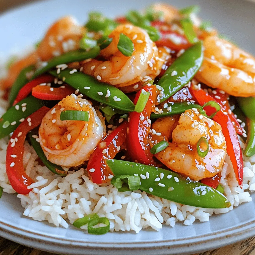 Für das perfekte Stir-Fry brauchst du: - 450 g Garnelen, geschält und entdarmt - 1 rote Paprika, in Streifen geschnitten - 1 Tasse Zuckerschoten - 3 Knoblauchzehen, fein gehackt - 1 Esslöffel geriebener Ingwer Diese Zutaten sind wichtig. Die Garnelen geben den Hauptgeschmack. Die Paprika und Zuckerschoten sorgen für Farbe und Crunch. Die richtigen Gewürze machen das Gericht besonders. Du benötigst: - 2 Esslöffel Süß-Chili-Sauce - 2 Esslöffel Sojasauce - 1 Esslöffel Olivenöl - 1 Esslöffel Sesamöl - 1 Esslöffel Limettensaft Die Süß-Chili-Sauce bringt Süße und Würze. Knoblauch und Ingwer fügen Tiefe hinzu. Sojasauce verstärkt den Geschmack und gibt Umami. Das Gericht lässt sich gut anrichten. Serviere es über: - Gekochtem Jasminreis - Quinoa Garnieren kannst du mit: - Gehackten Frühlingszwiebeln - Sesamsamen Diese Optionen machen das Gericht nahrhaft und schön. Zuerst nimmst du die Garnelen. Du brauchst 450 g, geschält und entdarmt. Gib sie in eine mittelgroße Schüssel. Füge 2 Esslöffel Süß-Chili-Sauce hinzu. Hacke 3 Knoblauchzehen fein und gib sie dazu. Reibe 1 Esslöffel Ingwer und füge ihn ebenfalls hinzu. Für einen frischen Kick, presse den Saft einer Limette hinein. Mische alles gut durch. Lass die Garnelen für 5 bis 10 Minuten marinieren. Das gibt ihnen viel Geschmack. Erhitze 1 Esslöffel Olivenöl in einer großen Pfanne oder einem Wok. Stelle die Hitze auf mittel bis hoch. Wenn das Öl heiß ist, füge die marinierten Garnelen hinzu. Brate sie für etwa 2 bis 3 Minuten. Sie sollten rosa und durchscheinend sein. Nimm die Garnelen aus der Pfanne und lege sie beiseite. Jetzt kommt das Gemüse. Gib 1 Esslöffel Sesamöl in die gleiche Pfanne. Schneide 1 rote Paprika in Streifen und füge sie in die Pfanne. Füge auch 1 Tasse Zuckerschoten hinzu. Brate das Gemüse für 2 bis 3 Minuten. Es sollte zart, aber noch knackig sein. Nach dem Braten kommen die Garnelen zurück in die Pfanne. Füge 2 Esslöffel Sojasauce hinzu und erhitze alles für eine weitere Minute. Rühre gut um, damit die Garnelen warm werden. Serviere das Gericht über gekochtem Jasminreis oder Quinoa. Garniere es mit gehackten Frühlingszwiebeln und Sesamsamen. So sieht dein Gericht toll aus! Um die Garnelen richtig zuzubereiten, achte auf die Frische. Kaufe sie am besten direkt vom Fischhändler. Das macht einen großen Unterschied. Marinieren ist wichtig. Lass die Garnelen für 5-10 Minuten in der Süß-Chili-Sauce, Knoblauch und Ingwer ziehen. So nehmen sie den Geschmack gut auf. Wenn du die Garnelen brätst, benutze hohe Hitze. So werden sie außen schön knusprig. Achte darauf, sie nicht zu lange zu braten. 2-3 Minuten reichen, bis sie rosa sind. Du kannst das Gericht anpassen, um mehr Geschmack zu bekommen. Füge zum Beispiel frische Kräuter wie Koriander oder Basilikum hinzu. Diese geben einen frischen Kick. Auch Chili-Flocken können mehr Schärfe bringen. Wenn du es süßer magst, mehr Süß-Chili-Sauce verwenden. Für eine nussige Note kannst du geröstete Erdnüsse darüber streuen. Diese sorgen für einen tollen Crunch und zusätzlichen Geschmack. Präsentation ist wichtig. Serviere das Stir-Fry auf einem großen Teller. Füge den gekochten Jasminreis oder die Quinoa als Basis hinzu. Platziere die Garnelen und das Gemüse darauf. Garniere das Gericht mit gehackten Frühlingszwiebeln und Sesamsamen. Das gibt Farbe und Frische. Du kannst auch Limettenscheiben danebenlegen. Das sieht schön aus und bietet zusätzlichen Geschmack beim Servieren. Achte darauf, das Gericht sofort zu servieren, wenn es heiß und frisch ist. {{image_4}} Für das Stir-Fry kannst du viele Gemüsesorten nutzen. Zucchini, Brokkoli oder Karotten passen gut. Diese machen das Gericht bunt und lecker. Du kannst auch Pilze oder grüne Bohnen hinzufügen. Schneide das Gemüse in kleine Stücke, damit es schnell gart. So bleibt es knackig und frisch. Möchtest du mehr Schärfe? Füge frische Chili oder Chiliflocken hinzu. Diese bringen einen tollen Kick. Wenn du es milder magst, lasse die Schärfe weg oder benutze weniger. Du kannst auch süße Paprika statt roter Paprika nehmen. So bleibt der Geschmack süß und freundlich. Wenn du keine Garnelen magst, probiere Hähnchen oder Tofu. Hähnchenbrust in kleine Stücke schneiden und gleich braten. Tofu kannst du in Würfel schneiden. Achte darauf, dass er gut mariniert ist. Beide Alternativen sind gesund und fügen viel Geschmack hinzu. Um die Reste deines süß-chili Knoblauch Garnelen Stir-Fry aufzubewahren, lege sie in einen luftdichten Behälter. Das schützt die Aromen und die Frische. Lass das Gericht zuerst auf Raumtemperatur abkühlen. Dann verschließe den Behälter gut. So bleiben die Garnelen zart und das Gemüse knackig, wenn du sie später isst. Wenn du die Reste aufwärmen möchtest, nutze eine Pfanne oder die Mikrowelle. In der Pfanne erhitzt du das Gericht bei mittlerer Hitze. Füge einen kleinen Spritzer Wasser hinzu, um das Gericht feucht zu halten. In der Mikrowelle solltest du das Gericht abdecken. Erhitze es in kurzen Intervallen von 30 Sekunden. Rühre zwischendurch um, damit alles gleichmäßig warm wird. Im Kühlschrank bleibt dein Stir-Fry etwa 2 bis 3 Tage frisch. Achte darauf, den Behälter gut zu verschließen. Wenn du die Garnelen länger aufbewahren möchtest, kannst du sie auch einfrieren. Im Gefrierfach halten sie bis zu 3 Monate. Packe sie in einen gefrierfesten Behälter. So vermeidest du Gefrierbrand und erhältst den Geschmack. Die Zubereitung dauert nur 20 Minuten. Die Vorbereitung der Zutaten braucht etwa 10 Minuten. Das Kochen der Garnelen und des Gemüses geht schnell. In einer großen Pfanne oder einem Wok wird alles in wenigen Minuten fertig. So ist das Gericht ideal für ein schnelles Abendessen. Ja, du kannst die Sojasauce ersetzen. Eine gute Alternative ist Tamari. Tamari ist oft glutenfrei und hat einen ähnlichen Geschmack. Du kannst auch Kokosnussaminos verwenden. Diese sind süßer und weniger salzig. Experimentiere mit verschiedenen Soßen, um deinen eigenen Geschmack zu finden. Ja, dieses Rezept kann glutenfrei sein. Verwende einfach glutenfreie Sojasauce oder Tamari. Achte darauf, dass alle anderen Zutaten ebenfalls glutenfrei sind. Die Garnelen, das Gemüse und die Süß-Chili-Sauce sind in der Regel glutenfrei. So kannst du das Gericht ohne Sorgen genießen. Zusammenfassend haben wir die Hauptzutaten für ein gelungenes Stir-Fry betrachtet. Die Schritt-für-Schritt-Anleitung hilft dir bei der perfekten Zubereitung von Garnelen und Gemüse. Tipps zur Zubereitung sowie Variationen bringen neuen Geschmack ins Spiel. Schließlich gibt es nützliche Lagerinformationen, um Reste frisch zu halten. Probiere es aus und entdecke deine eigene Lieblingsversion dieses schnellen Gerichts. Mit diesen Tipps bist du gut ausgestattet!