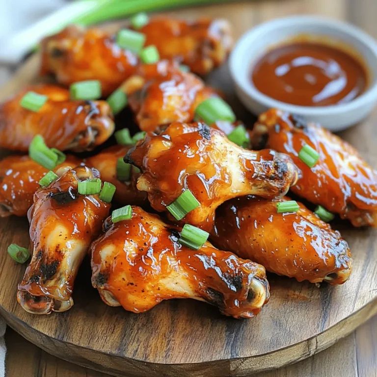Für die perfekten Hähnchenflügel benötigst du: - 2 Pfund Hähnchenflügel Diese Flügel sind der Hauptbestandteil. Sie sind zart und nehmen die Aromen gut auf. Für die Honig BBQ Sauce brauchst du: - 1/2 Tasse Honig - 1/4 Tasse BBQ-Sauce (deiner Lieblingsmarke) - 1 Esslöffel Olivenöl Diese Zutaten geben der Sauce ihre Süße und Tiefe. Der Honig sorgt für eine schöne Glasur. Die Gewürze sind wichtig für den Geschmack. Du benötigst: - 1 Teelöffel Knoblauchpulver - 1 Teelöffel Zwiebelpulver - 1/2 Teelöffel geräuchertes Paprikapulver - Salz und Pfeffer nach Geschmack Diese Gewürze bringen die Flügel zum Leben. Sie fügen einen tollen Geschmack hinzu. Achte darauf, dass du die Hähnchenflügel gut marinierst, damit alle Aromen einziehen können. Zuerst tupfe die Hähnchenflügel mit Papiertüchern trocken. Dies hilft, dass sie in der Luftfritteuse knusprig werden. Achte darauf, dass sie gut abgetrocknet sind. So bleibt die Haut schön knusprig. Nimm eine große Schüssel und gib die folgenden Zutaten hinein: - 1/2 Tasse Honig - 1/4 Tasse BBQ-Sauce - 1 Esslöffel Olivenöl - 1 Teelöffel Knoblauchpulver - 1 Teelöffel Zwiebelpulver - 1/2 Teelöffel geräuchertes Paprikapulver - Salz und Pfeffer nach Geschmack Rühre alles gut um, bis die Mischung gleichmäßig ist. Diese Sauce wird die Flügel lecker machen. Gib die Hähnchenflügel in eine große Schüssel oder einen Beutel. Gieße die Hälfte der Honig BBQ Sauce darüber. Mische die Flügel gut, bis sie rundum bedeckt sind. Lass sie mindestens 30 Minuten marinieren. So ziehen die Aromen ein. Heize deine Luftfritteuse auf 400°F (200°C) vor. Das dauert etwa 5 Minuten. Das Vorheizen sorgt dafür, dass die Flügel gleichmäßig garen. Lege die marinierten Flügel in den Korb der Luftfritteuse. Achte darauf, dass sie in einer einzigen Schicht liegen. So garen sie gleichmäßig. Luftfrittiere die Flügel 25-30 Minuten. Wende sie einmal, bis sie goldbraun und knusprig sind. Nimm die Flügel aus der Luftfritteuse. Wirf sie in die restliche Honig BBQ Sauce. Das gibt ihnen noch mehr Geschmack. Lege die Flügel auf eine Servierplatte. Garniere sie mit gehackten Frühlingszwiebeln. Serviere sie heiß mit extra BBQ-Sauce zum Dippen. Um knusprige Hähnchenflügel zu bekommen, gibt es ein paar einfache Tricks. Erstens, tupfe die Flügel vor dem Würzen trocken. Feuchtigkeit macht die Haut weich. Zweitens, verwende einen guten Luftfritteuseneinsatz. Das sorgt für eine gleichmäßige Luftzirkulation. Wenn du die Flügel in einer einzigen Schicht in den Korb legst, wird jeder Flügel gleichmäßig gegart. Du kannst die Flügel auch vor dem Frittieren leicht mit Olivenöl besprühen. Das hilft, die Haut schön knusprig zu machen. Um Zeit zu sparen, kannst du die Hähnchenflügel vorbereiten, während die Sauce zieht. Beginne mit der Marinade. Während die Flügel marinieren, heize die Luftfritteuse vor. So nutzt du die Zeit optimal. Du kannst die Flügel auch einen Tag vorher marinieren. So ziehen die Aromen tief ein, und du hast weniger Stress am Kochtag. Wenn du mehrere Portionen machst, bereite die Flügel in Chargen zu. Das sorgt für gleichmäßiges Garen. Wenn du Hähnchenflügel übrig hast, gibt es viele Möglichkeiten, sie zu verwenden. Du kannst sie in Salaten oder auf Pizza verwenden. Eine gute Idee ist, die Flügel klein zu schneiden und in ein Wrap zu packen. Füge etwas frisches Gemüse und Sauce hinzu. Wenn du ein schnelles Mittagessen machen möchtest, erwärme sie einfach in der Luftfritteuse. So bleiben sie knusprig. Du kannst auch eine neue BBQ-Sauce oder einen anderen Dip ausprobieren, um Abwechslung zu schaffen. {{image_4}} Für mehr Schärfe kannst du etwas Cayennepfeffer zur BBQ-Sauce hinzufügen. Eine Prise reicht oft aus. Du kannst auch scharfe BBQ-Sauce verwenden. So erhältst du einen tollen Kick. Wenn du den Geschmack magst, probiere frische Jalapeños. Sie passen gut zu den Flügeln. Diese kleinen Änderungen machen das Gericht spannend. Wenn du keine BBQ-Sauce hast, keine Sorge! Du kannst verschiedene Saucen nutzen. Zum Beispiel, verwende Teriyaki-Sauce oder eine süß-saure Sauce. Diese Saucen bringen ihre eigenen Aromen. Versuche auch, die Saucen mit Honig zu mischen. Das sorgt für die perfekte Balance zwischen Süße und Geschmack. Sei kreativ und finde, was dir gefällt! Zu Honig BBQ Hähnchenflügeln passen viele Beilagen. Probiere einen frischen Salat oder knusprige Pommes. Auch Gemüse-Sticks sind eine tolle Idee. Sie bringen Farbe und Frische auf den Teller. Für Dips kannst du Ranch-Dressing oder Blauschimmelkäse verwenden. Diese Dips ergänzen den süßen Geschmack der Flügel perfekt. Lade deine Freunde ein und genieße die Kombination! Wenn du Hähnchenflügel übrig hast, lagere sie in einem luftdichten Behälter. Du kannst sie bis zu drei Tage im Kühlschrank aufbewahren. Achte darauf, die Flügel gut abzukühlen, bevor du sie in den Kühlschrank stellst. So bleiben sie frisch und lecker. Um die Hähnchenflügel länger zu halten, friere sie ein. Lege die Flügel in einen Gefrierbeutel und drücke die Luft heraus. So bleiben sie bis zu drei Monate haltbar. Wenn du bereit bist, sie zu essen, lasse sie im Kühlschrank auftauen. Dann kannst du sie in der Luftfritteuse wieder aufwärmen. Die Mikrowelle ist schnell, aber die Flügel werden nicht knusprig. Wenn du die Flügel knusprig magst, nutze die Luftfritteuse. Erhitze sie bei 375°F (190°C) für etwa 5-10 Minuten. So werden sie wieder frisch und lecker. Hähnchenflügel sollten mindestens 30 Minuten mariniert werden. Dies hilft, die Aromen gut aufzunehmen. Du kannst sie auch länger marinieren, bis zu 2 Stunden. So werden die Flügel noch geschmackvoller. Ja, du kannst die Flügel auch im normalen Ofen zubereiten. Heize den Ofen auf 400°F (200°C) vor. Lege die marinierten Flügel auf ein Backblech. Backe sie etwa 30-35 Minuten, bis sie knusprig sind. Drehe sie einmal um, um eine gleichmäßige Bräunung zu erreichen. Du kannst die BBQ-Sauce nach deinem Geschmack anpassen. Füge mehr Honig für Süße hinzu oder mehr Gewürze für Schärfe. Experimentiere mit verschiedenen Saucen wie Chipotle oder Teriyaki. So erhältst du immer ein neues Geschmackserlebnis. Wenn die Hähnchenflügel nicht knusprig werden, liegt das oft an zu viel Feuchtigkeit. Tupfe die Flügel vor dem Marinieren gut trocken. Achte darauf, sie in einer einzigen Schicht in der Luftfritteuse zu legen. Zu viele Flügel auf einmal führen dazu, dass sie dämpfen und nicht knusprig werden. Zusammenfassend haben wir die besten Zutaten für köstliche Hähnchenflügel behandelt. Ich habe erklärt, wie du eine einfache Honig BBQ Sauce zubereitest und die Flügel perfekt marinierst. Mit meinen Tipps erhältst du knusprige Flügel in der Luftfritteuse. Probiere auch die Variationen für einen neuen Geschmack. Am Ende zeige ich dir, wie du Reste aufbewahrst. Mit diesen Schritten wird jedes Hähnchenflügel-Rezept zum Hit. Genieße das Kochen und die leckeren Ergebnisse!