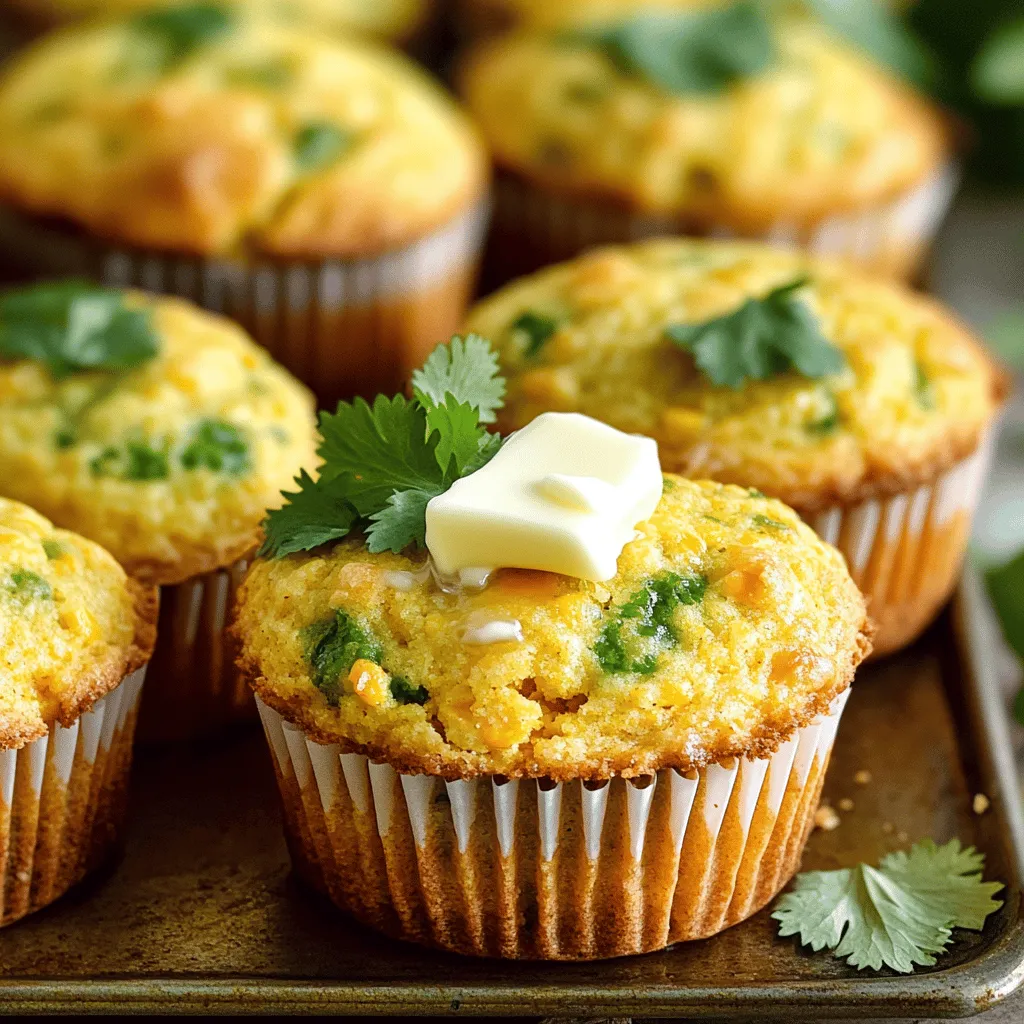 Die Hauptzutaten für Jalapeño Cheddar Cornbread Muffins sind einfach und lecker. Hier ist, was du brauchst: - 1 Tasse Maismehl - 1 Tasse Weizenmehl - 1 Esslöffel Backpulver - 1/2 Teelöffel Salz - 1/4 Teelöffel Natron - 1 Tasse geriebener scharfer Cheddar-Käse - 1-2 Jalapeños, fein gehackt (Samen entfernt für weniger Schärfe) - 1/4 Tasse Zucker - 1 Tasse Buttermilch (oder Milch + 1 Esslöffel Essig) - 1/4 Tasse Pflanzenöl - 2 große Eier Diese Zutaten sorgen für einen tollen Geschmack und eine perfekte Konsistenz. Die Gewürze und Aromen machen die Muffins besonders. Das Salz hebt den Geschmack hervor. Das Backpulver hilft den Muffins, schön aufzugehen. Jalapeños bringen eine angenehme Schärfe. Du kannst ein wenig mehr Zucker hinzufügen, wenn du eine süßere Note magst. Für eine pflanzliche Option kannst du die Buttermilch durch pflanzliche Milch ersetzen. Statt Cheddar kannst du auch Gouda oder veganen Käse verwenden. Diese Variationen bringen neue Geschmäcker in dein Rezept. So kannst du die Muffins ganz nach deinem Geschmack anpassen. Heizen Sie den Ofen auf 200°C vor. Bereiten Sie ein Muffinblech vor. Legen Sie Papierförmchen in die Vertiefungen oder fetten Sie das Blech mit Kochspray ein. Das sorgt dafür, dass die Muffins nicht kleben bleiben. In einer großen Schüssel mischen Sie die trockenen Zutaten. Geben Sie 1 Tasse Maismehl, 1 Tasse Weizenmehl, 1 Esslöffel Backpulver, 1/2 Teelöffel Salz und 1/4 Teelöffel Natron hinein. Rühren Sie alles gut mit einem Schneebesen. Fügen Sie dann 1 Tasse geriebenen Cheddar-Käse und 1-2 fein gehackte Jalapeños hinzu. Mischen Sie vorsichtig, damit alles gut verteilt ist. In einer anderen Schüssel verquirlen Sie die feuchten Zutaten. Geben Sie 1 Tasse Buttermilch, 1/4 Tasse Pflanzenöl und 2 große Eier hinein. Rühren Sie alles gut um, bis es eine glatte Mischung gibt. Gießen Sie die feuchten Zutaten in die Schüssel mit den trockenen Zutaten. Rühren Sie vorsichtig um, bis alles gerade so vermischt ist. Es ist nicht schlimm, wenn der Teig ein paar Klümpchen hat. Füllen Sie jede Muffinform zu etwa 2/3 mit dem Teig. Bestreuen Sie die Oberseite mit etwas zusätzlichem Cheddar-Käse. Backen Sie die Muffins im vorgeheizten Ofen für etwa 15-20 Minuten. Sie sind fertig, wenn sie goldbraun sind und ein Zahnstocher sauber herauskommt. Lassen Sie die Muffins nach dem Backen einige Minuten im Blech abkühlen. Danach legen Sie sie auf ein Kuchengitter, um vollständig auszukühlen. Um den perfekten Teig für deine Jalapeño Cheddar Cornbread Muffins zu bekommen, mische die trockenen Zutaten gut. Wenn du die Mehle, das Backpulver und das Salz verrührst, wird der Teig gleichmäßiger. Die Mischung sollte locker und luftig sein. Wenn du die feuchten Zutaten hinzufügst, rühre nur kurz. Ein paar Klümpchen sind okay. Zu langes Rühren macht die Muffins hart und trocken. Wenn du die Schärfe deiner Muffins anpassen möchtest, entferne die Samen und das Innere der Jalapeños. Dies macht sie milder. Du kannst auch weniger Jalapeños verwenden. Wenn du es schärfer magst, füge mehr Jalapeños hinzu oder verwende andere scharfe Chilis. Eine Prise Chili-Pulver kann auch helfen. Aber fang klein an. Du kannst später immer noch etwas dazugeben. Um den Geschmack und die Textur zu verbessern, füge mehr Käse hinzu. Extra Cheddar macht die Muffins reichhaltiger. Du kannst auch Kräuter wie Schnittlauch oder Petersilie einmischen. Diese bringen frischen Geschmack. Ein wenig Zucker kann die Süße erhöhen und die Aromen ausbalancieren. Denke daran, dass die Muffins warm am besten schmecken. Serviere sie frisch aus dem Ofen oder leicht warm. {{image_4}} Du kannst diese Muffins süßer machen. Füge einfach eine Banane oder Äpfel hinzu. Diese Früchte geben den Muffins eine schöne Süße. Ein Esslöffel Honig oder Sirup kann auch helfen. Diese süßeren Muffins passen gut zu Kaffee oder Tee. Für eine glutenfreie Version benutze Maismehl und eine glutenfreie Mischung. Das sorgt für eine ähnliche Textur. Prüfe die Zutatenliste, um sicherzustellen, dass keine glutenhaltigen Stoffe dabei sind. Du kannst auch Hafermehl verwenden. Es ist eine tolle Option und macht die Muffins fluffig. Um den Geschmack zu variieren, füge verschiedene Zutaten hinzu. Oliven oder getrocknete Tomaten bringen eine mediterrane Note. Frische Kräuter wie Schnittlauch oder Petersilie geben mehr Frische. Du kannst auch Gewürze wie Paprika oder Knoblauchpulver hinzufügen. Experimentiere und finde deine Lieblingskombination! Um die Frische deiner Jalapeño Cheddar Cornbread Muffins zu bewahren, lagere sie in einem luftdichten Behälter. Die Muffins mögen eine kühle, trockene Stelle. So bleiben sie bis zu drei Tage frisch. Wenn du sie länger aufbewahren möchtest, überlege dir, sie einzufrieren. Das Einfrieren ist eine tolle Methode, um die Muffins länger haltbar zu machen. Lass die Muffins vollständig abkühlen. Wickel sie dann in Frischhaltefolie ein und lege sie in einen Gefrierbeutel. So bleiben sie bis zu drei Monate frisch. Beschrifte die Beutel mit dem Datum, damit du weißt, wann du sie eingefroren hast. Wenn du die Muffins aufwärmen möchtest, gibt es ein paar einfache Wege. Du kannst sie im Ofen bei 180°C für etwa 10 Minuten aufwärmen. So werden sie schön knusprig. Alternativ kannst du sie auch in der Mikrowelle für 20–30 Sekunden erwärmen. Achte darauf, sie nicht zu lange zu erhitzen, damit sie nicht trocken werden. Um die Muffins schärfer zu machen, verwenden Sie mehr Jalapeños. Lassen Sie die Samen drin, um die Schärfe zu erhöhen. Sie können auch andere scharfe Chilis hinzufügen, wie Serrano oder Habanero. Ein Spritzer scharfe Soße im Teig kann ebenfalls helfen. Achten Sie darauf, die Schärfe langsam zu steigern, damit es nicht zu scharf wird. Ja, Sie können andere Käsesorten verwenden. Gouda, Monterey Jack oder sogar Feta passen gut. Jeder Käse hat seinen eigenen Geschmack. Experimentieren Sie mit verschiedenen Käsesorten für neue Aromen. Achten Sie darauf, dass der Käse gut schmilzt, um die beste Textur zu erzielen. Die Muffins sind in einem luftdichten Behälter bis zu fünf Tage haltbar. Sie können sie auch einfrieren, wenn Sie sie länger aufbewahren möchten. Wickeln Sie die Muffins gut ein, um Gefrierbrand zu vermeiden. Zum Aufwärmen einfach im Ofen oder in der Mikrowelle kurz erwärmen. Dieser Blogbeitrag zeigt, wie man köstliche Muffins zubereitet. Ich habe dir die Hauptzutaten, Gewürze und pflanzliche Alternativen erklärt. Die Schritt-für-Schritt-Anleitung macht das Backen einfach. Du hast Tipps für die perfekte Teigkonsistenz und Variationen für jeden Geschmack gesehen. Denke daran, die Muffins richtig zu lagern, damit sie frisch bleiben. Probiere die verschiedenen Varianten aus und passe sie nach deinem Geschmack an. Viel Spaß beim Backen!