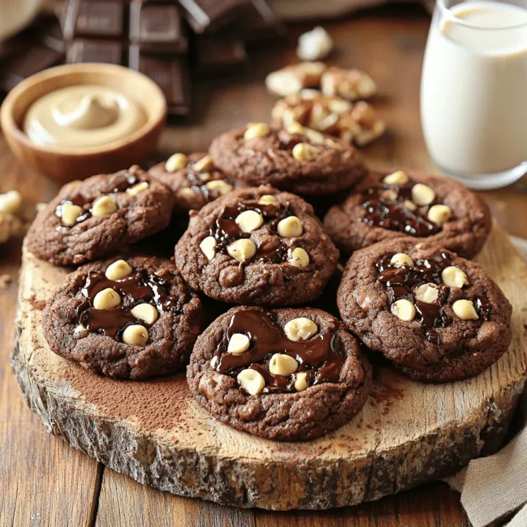 Für die veganen Schokoladen-Tahini-Kekse brauchst du: - 1 Tasse Tahini - 1/2 Tasse Ahornsirup - 1/4 Tasse Kokoszucker - 1 Teelöffel Vanilleextrakt - 1 Tasse Mandelmehl - 1/2 Tasse Haferflocken - 1/2 Tasse Kakaopulver - 1 Teelöffel Backpulver - 1/4 Teelöffel Salz - 1/2 Tasse dunkle Schokoladenstückchen (milchfrei) - 1/4 Tasse gehackte Nüsse (optional) Diese Zutaten sorgen für einen tollen Geschmack und eine gute Textur. Wenn du besondere Diäten beachtest, gibt es tolle Alternativen: - Ersetze Tahini durch Erdnussbutter oder Sonnenblumenkernbutter. - Nutze Honig anstelle von Ahornsirup, wenn du nicht vegan bist. - Verwende Agavendicksaft für eine süßere Note. - Mandelmehl kannst du durch Kokosmehl oder glutenfreies Mehl ersetzen. - Die Nüsse kannst du ganz weglassen oder durch Samen ersetzen. So kannst du die Kekse anpassen, ohne den Geschmack zu verlieren. Hier sind einige Nährstoffe der Hauptzutaten: - Tahini: Reich an gesunden Fetten, Eiweiß und Kalzium. - Ahornsirup: Bietet Antioxidantien und Mineralien wie Mangan. - Kokoszucker: Hat einen niedrigeren glykämischen Index als normaler Zucker. - Mandelmehl: Hoch in Eiweiß und Ballaststoffen. - Kakaopulver: Voller Antioxidantien und Magnesium. Diese Zutaten liefern nicht nur Geschmack, sondern auch viele Nährstoffe. Heize deinen Ofen auf 180°C vor. Lege ein Backblech mit Backpapier aus. Das Backpapier hilft den Keksen, nicht festzukleben. So kannst du sie später leicht abnehmen. In einer großen Schüssel vermische die Tahini, den Ahornsirup, den Kokoszucker und den Vanilleextrakt. Rühre alles gut durch, bis die Mischung schön cremig ist. Diese Basis bringt viel Geschmack und eine tolle Textur. Nehme eine separate Schüssel und vermenge das Mandelmehl, die Haferflocken, das Kakaopulver, das Backpulver und das Salz. Mische alles gut, damit sich die Zutaten gleichmäßig verteilen. Diese trockenen Zutaten geben den Keksen Stabilität und Geschmack. Gib die trockenen Zutaten nach und nach zur Tahini-Mischung. Rühre solange, bis alles gut vermischt ist. Der Teig sollte dick, aber auch geschmeidig sein. Füge dann die dunklen Schokoladenstückchen und die Nüsse hinzu. Diese geben den Keksen einen schönen Crunch. Verwende einen Esslöffel, um Portionen des Teigs abzuknöpfen. Platziere sie auf dem Backblech. Achte darauf, genügend Platz zwischen den Keksen zu lassen. Drücke die Kekse leicht mit dem Löffel flach. Backe sie nun 10–12 Minuten lang. Die Ränder sollten fest sein, der Kern bleibt weich. Lass die Kekse 5 Minuten auf dem Blech abkühlen. Danach kannst du sie auf ein Kuchengitter legen. Um die perfekte Konsistenz für deine Kekse zu erreichen, achte darauf, die Tahini gut zu mischen. Sie sollte cremig sein, ohne Klumpen. Füge die trockenen Zutaten langsam hinzu. So vermeidest du einen trockenen Teig. Wenn der Teig zu fest ist, kannst du einen Esslöffel Wasser hinzufügen. Der Teig sollte dick, aber geschmeidig sein, um gut zu backen. Falls die Kekse zu fest oder zu weich sind, gibt es einfache Lösungen. Wenn die Kekse zu fest werden, kannst du beim nächsten Mal weniger Mandelmehl verwenden. Sind sie zu weich? Backe sie etwas länger. Achte darauf, dass die Ränder fest sind, während der Kern weich bleibt. Wenn die Kekse auseinanderlaufen, lasse mehr Platz zwischen den Portionen auf dem Blech. Um die Frische deiner Kekse zu bewahren, lagere sie in einem luftdichten Behälter. So bleiben sie lange weich und lecker. Du kannst sie auch im Kühlschrank aufbewahren, wenn du sie länger frisch halten möchtest. Für eine längere Haltbarkeit friere die Kekse ein. So hast du immer einen leckeren Snack zur Hand. {{image_4}} Um deinen Keksen mehr Geschmack zu geben, kannst du verschiedene Zutaten hinzufügen. Probiere zum Beispiel: - Kokosraspeln: Diese verleihen einen tropischen Geschmack. - Zimt: Eine Prise Zimt gibt den Keksen eine warme Note. - Getrocknete Früchte: Rosinen oder Cranberries fügen Süße hinzu. - Nussbutter: Füge Erdnussbutter für einen nussigen Kick hinzu. Jede dieser Zutaten kann deine Kekse einzigartig machen. Experimentiere und finde deinen Favoriten! Wenn du eine glutenfreie Diät einhältst, gibt es tolle Alternativen. Ersetze das Mandelmehl durch: - Kokosmehl: Verwende weniger, da es mehr Flüssigkeit aufnimmt. - Reismehl: Hat eine feine Textur und ist leicht zu finden. - Buchweizenmehl: Es ist nahrhaft und hat einen herzhaften Geschmack. Achte darauf, dass du die richtige Menge verwendest, um die Textur der Kekse zu bewahren. Für verschiedene Diäten kannst du die Kekse leicht anpassen. Hier sind einige Ideen: - Zuckerfrei: Nutze Stevia oder Erythrit als Süßstoff. - Eiweißreich: Füge Proteinpulver hinzu, um die Kekse nahrhafter zu machen. - Rohkost: Verwende rohe Kakaobohnen statt Kakaopulver. Diese Anpassungen helfen dir, die Kekse an deine Ernährungsbedürfnisse anzupassen. Viel Spaß beim Ausprobieren! Um die veganen Schokoladen-Tahini-Kekse frisch zu halten, lege sie in einen luftdichten Behälter. Stelle den Behälter an einem kühlen, trockenen Ort auf. So bleiben die Kekse weich und lecker. Vermeide es, sie im Kühlschrank zu lagern, da die Kekse dort hart werden können. Wenn du die Kekse richtig lagerst, kannst du sie bis zu einer Woche genießen. Das Einfrieren ist eine tolle Möglichkeit, Kekse zu lagern. Lass die Kekse zuerst vollständig abkühlen. Lege sie dann in einen Gefrierbeutel. Achte darauf, die Luft aus dem Beutel zu drücken, bevor du ihn verschließt. So bleiben die Kekse bis zu drei Monate frisch. Wenn du die Kekse essen möchtest, nimm sie einfach aus dem Gefrierfach. Lass sie bei Raumtemperatur auftauen. Du kannst sie auch kurz in den Ofen legen, um sie wieder warm zu machen. Die Haltbarkeit der Kekse hängt von der Lagerung ab. Bei richtiger Lagerung in einem luftdichten Behälter halten sie bis zu einer Woche. Im Gefrierfach bleiben sie bis zu drei Monate gut. Überprüfe die Kekse vor dem Essen. Wenn sie trocken oder hart sind, schmecken sie nicht mehr gut. Achte darauf, sie in der richtigen Umgebung zu lagern, um die Frische zu bewahren. Ein Vegan Chocolate Tahini Cookie hat etwa 120 Kalorien. Diese Zahl kann leicht variieren. Sie hängt von den genauen Zutaten ab, die du verwendest. Zum Beispiel, wenn du mehr Schokoladenstückchen hinzufügst, steigt die Kalorienzahl. Es ist wichtig, auf die Portionen zu achten. Ja, du kannst Tahini durch Erdnussbutter oder Mandelbutter ersetzen. Beide Optionen bringen einen anderen Geschmack. Achte darauf, dass die Konsistenz ähnlich bleibt. Wenn du Erdnussbutter verwendest, wird der Cookie nussiger. Mandelbutter gibt ihm eine süßere Note. Um die Kekse schokoladiger zu machen, füge mehr Kakaopulver hinzu. Du kannst auch zusätzliche Schokoladenstückchen hinzufügen. Dunkle Schokolade hat einen intensiveren Geschmack. Experimentiere mit verschiedenen Arten von Schokolade. Versuche auch, Schokoladensauce als Topping zu verwenden. Ja, diese Kekse sind glutenfrei. Du verwendest Mandelmehl und Haferflocken. Achte jedoch darauf, dass die Haferflocken glutenfrei sind. Manchmal sind sie mit Gluten kontaminiert. Du kannst auch andere glutenfreie Mehle verwenden, um den Teig zu variieren. Zusammenfassend haben wir die Zutaten und die Zubereitung der veganen Schokoladen-Tahini-Kekse betrachtet. Ich habe Tipps gegeben, um die perfekte Konsistenz zu erreichen und häufige Fehler zu vermeiden. Die Lagerung und Haltbarkeit sind ebenfalls wichtig, damit die Kekse frisch bleiben. Du kannst diese Kekse leicht anpassen, um verschiedene Geschmäcker zu treffen. Experimentiere mit neuen Ideen und genieße deine leckeren Kreationen. Das Backen macht Spaß und ist einfach, wenn du schrittweise vorgehst. Viel Freude beim Backen!