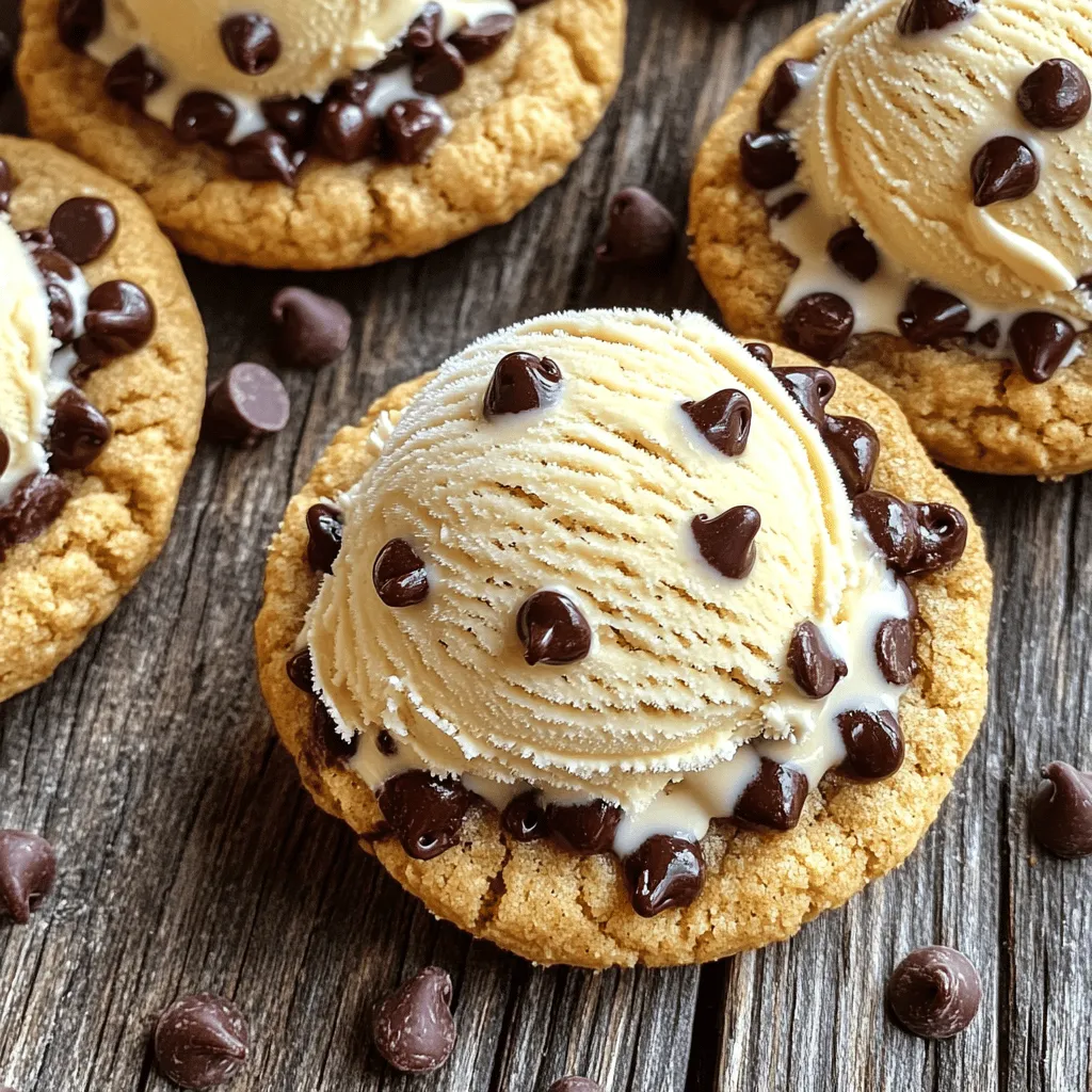 Für die Keks-Teig-Eis-Sandwiches benötigst du: - 1 Tasse ungesalzene Butter, weich - 3/4 Tasse brauner Zucker, fest gepackt - 1/4 Tasse Kristallzucker - 1 Teelöffel Vanilleextrakt - 2 Tassen Allzweckmehl - 1/2 Teelöffel Natron - 1/4 Teelöffel Salz - 1 Tasse Mini-Schokoladenstückchen - 1 Pint deines Lieblings-Eises (z.B. Vanille oder Schokolade) Diese Zutaten bieten die Basis für den perfekten Keks. Die Butter sorgt für eine schöne Textur. Die Kombination von braunem und Kristallzucker gibt den Keksen eine süße Tiefe. Die richtige Butter ist wichtig. Sie sollte weich sein, damit du sie gut mixen kannst. Verwende frisches Allzweckmehl für besten Geschmack. Die Mini-Schokoladenstückchen sind ein Muss! Sie schmelzen beim Backen leicht und geben den Keksen einen leckeren Biss. Wenn du eine glutenfreie Diät hast, benutze glutenfreies Mehl. Das funktioniert gut, wenn du die richtige Mischung wählst. Für Veganer kannst du die Butter durch Kokosöl ersetzen. Achte darauf, ein pflanzliches Eis zu wählen. So machst du leckere Sandwiches für jeden! Die Zutaten sind einfach und leicht zu finden. Mit diesen Tipps kannst du die perfekten Keks-Teig-Eis-Sandwiches kreieren, die jeder liebt! Um die Kekse vorzubereiten, heize deinen Ofen auf 175°C vor. Lege zwei Backbleche mit Backpapier aus. In einer großen Schüssel schlage die weiche Butter, den braunen Zucker und den Kristallzucker cremig. Verwende dazu einen Handmixer oder eine Küchenmaschine. Mixe alles bis die Mischung leicht und fluffig ist. Füge dann den Vanilleextrakt hinzu und rühre weiter. In einer anderen Schüssel vermenge das Mehl, Natron und Salz. Füge die trockenen Zutaten nun langsam zur feuchten Mischung hinzu. Rühre so lange, bis alles verbunden ist. Zum Schluss hebe die Mini-Schokoladenstückchen unter. Setze mit einem Kekslöffel Esslöffel Teig auf die vorbereiteten Backbleche. Lass etwa 5 cm Platz zwischen den Teigportionen. Drücke jeden Teigball leicht mit einem Löffel platt. Backe die Kekse für 10 bis 12 Minuten, bis die Ränder goldbraun sind. Nimm die Bleche aus dem Ofen und lasse die Kekse 5 Minuten abkühlen. Anschließend lege sie auf ein Kuchengitter, damit sie vollständig abkühlen. Wenn die Kekse abgekühlt sind, nimm einen Keks und setze einen Löffel Eis darauf. Lege einen zweiten Keks darauf, um ein Sandwich zu bilden. Wiederhole diesen Schritt mit den restlichen Keksen und dem Eis. Wenn du magst, wälze die Ränder der Sandwiches in zusätzlichen Mini-Schokoladenstückchen. So erhältst du eine tolle Textur. Du kannst die Sandwiches sofort servieren oder sie in Frischhaltefolie einwickeln und für 30 Minuten in den Gefrierschrank legen, damit sie fester werden. Um die besten Kekse zu backen, achte auf die Temperatur der Butter. Sie sollte weich, aber nicht geschmolzen sein. Das sorgt für die richtige Textur. Mische die Zutaten nicht zu lange. Wenn du die trockenen Zutaten hinzufügst, rühre nur bis alles verbunden ist. Übermischung macht die Kekse hart. Achte darauf, den Ofen gut vorzuheizen. Ein kalter Ofen kann die Backzeit und die Textur der Kekse beeinträchtigen. Die perfekte Keks-Konsistenz ist weich und leicht chewy. Verwende die richtige Menge Mehl. Zu viel Mehl macht die Kekse trocken. Verwende eine Küchenwaage, wenn du genau sein willst. Wenn du die Kekse backst, achte darauf, sie nicht zu lange im Ofen zu lassen. Die Ränder sollten goldbraun sein, aber die Mitte darf noch weich aussehen. So bleiben die Kekse frisch und lecker. Wähle ein Eis, das gut zu den Keksen passt. Vanille oder Schokoladeneis sind immer gute Optionen. Sie ergänzen den Geschmack der Kekse. Wenn du etwas Anderes probieren möchtest, nutze Keksteig-Eis. Es passt perfekt zu den Schokoladenstückchen. Achte darauf, das Eis vorher etwas weich werden zu lassen. So lässt es sich leichter auf die Kekse auftragen. {{image_4}} Möchtest du glutenfreie Keks-Teig-Eis-Sandwiches? Das ist einfach! Verwende glutenfreies Mehl. Achte darauf, dass es eine Mischung aus verschiedenen Mehlsorten ist. Du kannst auch Mandelmehl oder Kokosmehl nutzen. Diese Mehle geben dir einen tollen Geschmack und eine gute Textur. Für vegane Sandwiches ersetze die Butter durch Kokosöl oder vegane Margarine. Nutze einen pflanzlichen Joghurt anstelle von normalen Eis. Achte darauf, dass du vegane Schokoladenstückchen verwendest. Diese kleinen Schritte machen dein Rezept pflanzenbasiert und lecker! Die Füllungen und Toppings bieten viele Möglichkeiten. Probiere verschiedene Eiscremes wie Erdbeer oder Karamell. Du kannst auch Nüsse, Karamellsoße oder Fruchtstücke hinzufügen. Wälze die Ränder in bunten Streuseln oder gehackten Nüssen. So wird jedes Sandwich einzigartig und spannend! Um die Keks-Teig-Eis-Sandwiches frisch zu halten, solltest du sie in einem luftdichten Behälter aufbewahren. Das verhindert, dass sie trocken werden. Stelle sicher, dass die Sandwiches vollständig abgekühlt sind, bevor du sie lagerst. Wenn du sie in Frischhaltefolie einwickelst, bleibt die Feuchtigkeit länger erhalten. Lagere sie im Kühlschrank, wenn du sie bald essen möchtest. So bleiben sie lecker und kühl. Wenn du diese Sandwiches aufbewahren möchtest, friere sie ein. Lege sie in einen luftdichten Behälter oder in Gefrierbeutel. Trenne die Sandwiches mit Backpapier, um ein Zusammenkleben zu vermeiden. Du kannst sie bis zu zwei Monate einfrieren. Wenn du sie essen willst, lasse sie zuerst etwa 10 Minuten bei Raumtemperatur stehen. So werden sie weich und angenehm zu essen. Die Keks-Teig-Eis-Sandwiches sind im Kühlschrank etwa eine Woche haltbar. Im Gefrierfach halten sie sich länger, bis zu zwei Monate. Ich empfehle, sie frisch zu servieren oder innerhalb einer Woche zu genießen. So schmecken sie am besten. Wenn du die Sandwiches auf einer Feier anbietest, werden sie sicher schnell verschwinden! Um Kekse ohne Eier zu machen, kannst du verschiedene Zutaten verwenden. Ein beliebter Ersatz ist Apfelmus. Du kannst auch zerdrückte Bananen oder Joghurt benutzen. Diese Zutaten helfen, den Teig zusammenzuhalten. Verwende etwa 1/4 Tasse von einem dieser Ersatzstoffe für jedes Ei. So bleiben die Kekse lecker und feucht. Ja, du kannst fertige Kekse verwenden. Das spart Zeit und macht die Zubereitung einfach. Achte darauf, dass die Kekse gut schmecken und die richtige Größe haben. Du kannst sie auch leicht aufwärmen, um sie weicher zu machen. So wird dein Sandwich noch schmackhafter. Keks-Teig-Eis-Sandwiches halten etwa zwei Wochen im Gefrierfach. Um die Frische zu bewahren, wickle sie fest in Frischhaltefolie ein. Du kannst sie auch in einen luftdichten Behälter legen. So bleiben sie lecker und cremig, wenn du sie später genießen willst. In diesem Artikel haben wir die besten Zutaten für Keks-Teig-Eis-Sandwiches erkundet. Wir haben gesehen, wie wichtig die richtige Textur und spezielle Alternativen sind. Außerdem gab es eine klare Schritt-für-Schritt-Anleitung, um die perfekten Sandwiches zu machen. Wir haben Tipps zum Backen geteilt und Variationen für verschiedene Bedürfnisse angeboten. Zu guter Letzt haben wir Lagerinformationen für maximale Frische besprochen. Jetzt bist du bereit, deine eigenen köstlichen Sandwiches zu kreieren!