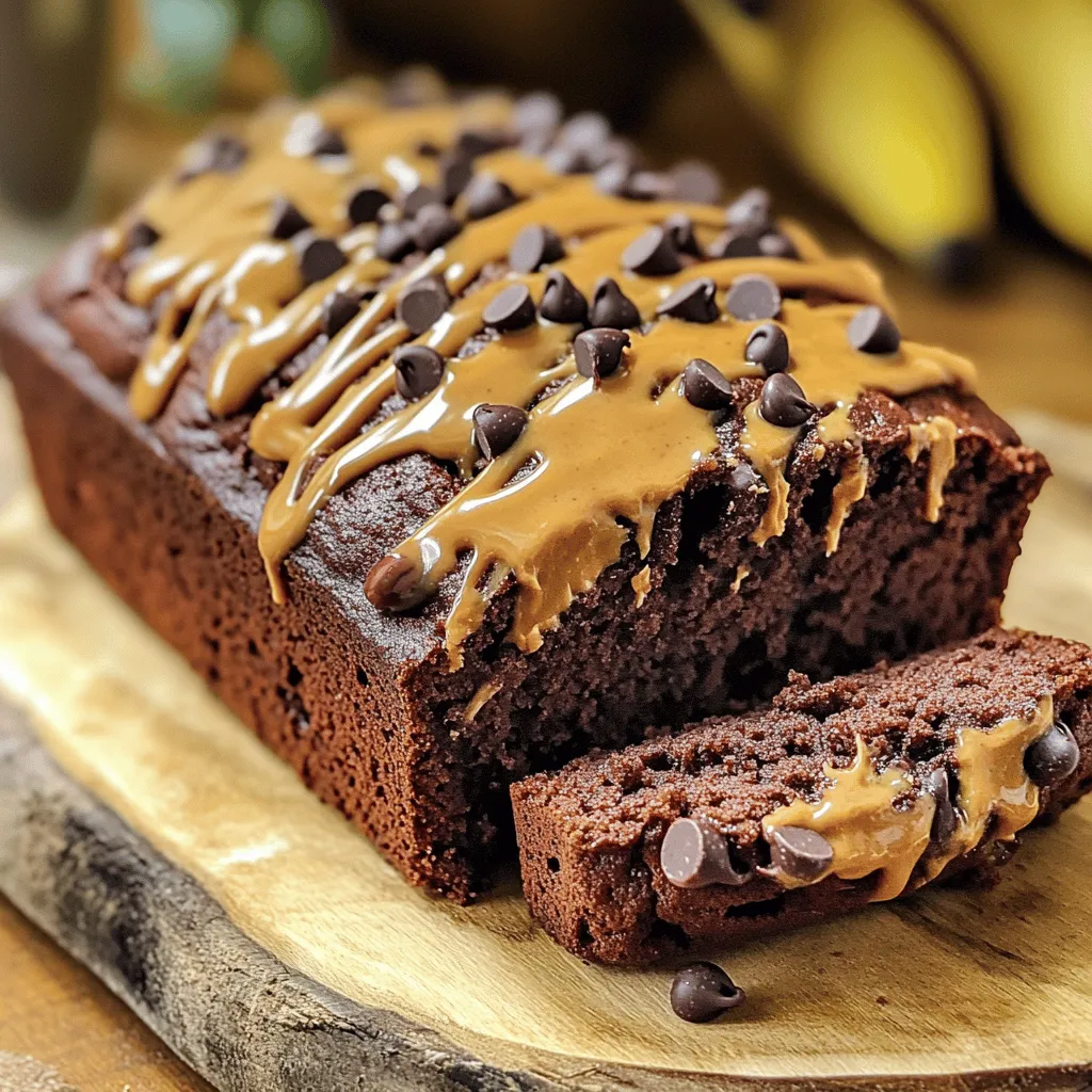 Um ein köstliches Schokoladen-Erdnussbutter-Bananenbrot zu machen, brauchst du folgende Zutaten: - 3 reife Bananen, zerdrückt - 120 g Erdnussbutter - 100 g Kristallzucker - 2 große Eier - 1 Teelöffel Vanilleextrakt - 1 Teelöffel Backpulver - 1/4 Teelöffel Salz - 190 g Weizenmehl - 90 g Schokoladenstückchen - 30 g gehackte Nüsse (optional) Wenn du eine Alternative zur Erdnussbutter suchst, probiere Mandelbutter oder Cashewbutter. Diese Optionen bieten einen ähnlichen Geschmack. Du kannst auch den Zucker durch Honig oder Agavendicksaft ersetzen. Für eine glutenfreie Version nimm glutenfreies Mehl. Wenn du keine Eier verwenden möchtest, kannst du ein Apfelmus oder eine Banane als Ei-Ersatz nutzen. Die reifen Bananen geben dem Brot Feuchtigkeit und natürlichen Süßstoff. Erdnussbutter bringt einen nussigen Geschmack und eine cremige Textur. Der Zucker sorgt für die süße Note und hilft beim Bräunen. Eier verbinden die Zutaten und geben dem Brot Struktur. Vanilleextrakt fügt einen warmen, süßlichen Geschmack hinzu, während das Backpulver das Brot auflockert. Salz verstärkt den Geschmack. Mehl ist die Basis und gibt dem Brot seine Form. Schokoladenstückchen bringen einen köstlichen Schokoladengeschmack, und die Nüsse fügen einen knackigen Biss hinzu. Zuerst heizen Sie Ihren Ofen auf 175°C vor. Dies ist wichtig, damit das Brot gleichmäßig backt. Fetten Sie eine Kastenform ein oder legen Sie sie mit Backpapier aus. So wird das Brot später leichter herauskommen. Diese Vorbereitung macht das Backen viel einfacher. In einer großen Schüssel zerdrücken Sie drei reife Bananen. Sie sollten weich und süß sein. Fügen Sie nun 120 g Erdnussbutter hinzu. Rühren Sie kräftig, bis die Mischung glatt ist. Dann geben Sie 100 g Kristallzucker, zwei große Eier und einen Teelöffel Vanilleextrakt dazu. Mischen Sie alles gut, bis es eine einheitliche Masse gibt. Dies gibt dem Brot seinen süßen Geschmack. Nehmen Sie eine separate Schüssel und vermengen Sie 190 g Weizenmehl, einen Teelöffel Backpulver und 1/4 Teelöffel Salz. Rühren Sie die trockenen Zutaten gut durch. Jetzt geben Sie die trockene Mischung nach und nach zur feuchten Mischung. Rühren Sie nur so lange, bis alles gerade vermischt ist. Vorsicht, nicht zu lange rühren! Zuletzt heben Sie 90 g Schokoladenstückchen und 30 g gehackte Nüsse unter. Diese sorgen für den besonderen Crunch. Gießen Sie den Teig in die vorbereitete Form und glätten Sie die Oberfläche. Einige Fehler können dein Bananenbrot ruinieren. Ein häufiger Fehler ist, die Bananen nicht reif genug zu wählen. Verwende immer sehr reife Bananen. Sie geben dem Brot mehr Süße und Feuchtigkeit. Ein weiterer Fehler ist, zu lange zu rühren. Mische die Zutaten nur, bis sie gerade verbunden sind. Zu viel Rühren macht das Brot zäh. Achte auch darauf, den Ofen nicht zu früh zu öffnen. Das kann das Brot zusammenfallen lassen. Für die beste Lagerung lege dein Schokoladen-Erdnussbutter-Bananenbrot in einen luftdichten Behälter. So bleibt es frisch. Bewahre es bei Raumtemperatur auf. Wenn du es länger aufbewahren möchtest, kannst du es auch einfrieren. Schneide das Brot in Scheiben und lege es in Gefrierbeutel. Das macht das Auftauen einfach. Zum Aufwärmen kannst du die Scheiben kurz in den Toaster legen. Um die Textur zu verbessern, füge mehr Bananen oder etwas Joghurt hinzu. Das macht das Brot noch saftiger. Du kannst auch verschiedene Nüsse oder Trockenfrüchte einmischen. Das gibt dem Brot mehr Geschmack und Biss. Wenn du es schokoladiger magst, experimentiere mit verschiedenen Schokoladensorten. Dunkle Schokolade oder weiße Schokolade bringen neue Aromen. {{image_4}} Wenn Sie neue Geschmäcker suchen, probieren Sie verschiedene Nussbutter. Mandelbutter oder Cashewbutter können einen tollen Twist geben. Sie können auch verschiedene Schokoladensorten verwenden. Dunkle Schokolade gibt einen intensiveren Geschmack. Weiße Schokolade bringt dagegen eine süße Note mit sich. Um das Brot fruchtiger zu machen, fügen Sie etwas Apfelmus hinzu. So bleibt es saftig und lecker. Für eine glutenfreie Version nutzen Sie einfach glutenfreies Mehl. Es gibt viele Marken auf dem Markt, die gut funktionieren. Um das Rezept vegan zu machen, ersetzen Sie die Eier durch Leinsamen oder Chia-Samen. Mischen Sie einen Esslöffel Samen mit drei Esslöffeln Wasser und lassen Sie es quellen. Das gibt eine ähnliche Bindung wie Eier. Achten Sie auch darauf, eine pflanzliche Erdnussbutter zu wählen, die keine tierischen Produkte enthält. Fügen Sie extra Zutaten hinzu, um neue Geschmäcker zu entdecken. Gehackte Nüsse, wie Walnüsse oder Mandeln, geben einen schönen Crunch. Trockenfrüchte wie Cranberries oder Aprikosen bringen Süße und Textur. Auch Gewürze wie Zimt oder Muskatnuss können das Aroma anpassen. Experimentieren Sie mit verschiedenen Kombinationen, um Ihr perfektes Bananenbrot zu finden. Um dein Schokoladen-Erdnussbutter-Bananenbrot frisch zu halten, lagere es in einem luftdichten Behälter. So bleibt das Brot saftig und lecker. Du kannst es bei Raumtemperatur aufbewahren, wenn du es innerhalb von fünf Tagen isst. Wenn du es länger aufbewahren willst, lege es in den Kühlschrank. Das bewahrt die Frische, kann aber die Textur verändern. Das Einfrieren ist eine großartige Methode, um dein Brot länger haltbar zu machen. Schneide das Brot in Scheiben, damit du nur das auftauen kannst, was du brauchst. Wickel jede Scheibe in Frischhaltefolie und lege sie in einen Gefrierbeutel. So bleibt das Brot bis zu drei Monate frisch. Wenn du es essen möchtest, lasse die Scheiben einfach bei Raumtemperatur auftauen oder erwärme sie kurz in der Mikrowelle. Achte auf Anzeichen von Verderb, wie Schimmel oder einen schlechten Geruch. Wenn das Brot trocken oder bröselig ist, schmeckt es nicht mehr gut. In diesem Fall solltest du es entsorgen. Vertraue deinem Geschmackssinn; wenn es nicht gut aussieht oder riecht, wirf es lieber weg. Das sorgt dafür, dass du immer das beste Geschmackserlebnis hast. Schokoladen-Erdnussbutter-Bananenbrot bleibt frisch für etwa 3 bis 5 Tage. Bewahre es in einem luftdichten Behälter auf. So bleibt es saftig und lecker. Wenn du es länger aufbewahren möchtest, kannst du es einfrieren. Einfrieren verlängert die Haltbarkeit auf bis zu 3 Monate. Stelle sicher, dass es gut verpackt ist, um Gefrierbrand zu vermeiden. Ja, du kannst andere Früchte hinzufügen! Äpfel, Beeren oder sogar Pfirsiche passen gut. Achte darauf, die Menge anzupassen. Zu viel Flüssigkeit kann den Teig ändern. Wenn du frische Früchte verwendest, trockne sie gut ab. So verhinderst du, dass das Brot matschig wird. Das traditionelle Rezept ist nicht glutenfrei, da es Weizenmehl enthält. Du kannst jedoch glutenfreies Mehl verwenden. Achte darauf, eine Mischung zu wählen, die für Backwaren geeignet ist. Es gibt viele gute glutenfreie Mehle auf dem Markt. Das Ergebnis wird trotzdem lecker sein! Ja, du kannst die Zuckermenge reduzieren. Wenn du weniger Zucker nimmst, wird das Brot weniger süß. Du könntest auch Honig oder Ahornsirup als Süßungsmittel verwenden. Diese Alternativen geben dem Brot einen anderen Geschmack, der auch gut ist. Du kannst verschiedene Nüsse verwenden. Walnüsse, Mandeln oder Haselnüsse sind tolle Optionen. Nüsse fügen einen schönen Crunch hinzu. Achte darauf, sie grob zu hacken, damit sie gut im Brot verteilt sind. Ja, du kannst das Brot im Voraus backen. Es schmeckt oft am nächsten Tag besser, wenn die Aromen Zeit haben, sich zu verbinden. Lass es vollständig abkühlen, bevor du es lagerst. So bleibt es frisch und lecker. Dieser Artikel behandelt die Zutaten, Vorbereitung und Tipps für Bananenbrot. Wir haben die Zutatenliste detailliert besprochen und Alternativen aufgezeigt. Zudem gab es eine Schritt-für-Schritt-Anleitung, um Bananenbrot perfekt zuzubereiten. Ich teilte hilfreiche Tipps, um häufige Fehler zu vermeiden, und erläuterte die richtige Lagerung und Haltbarkeit. Letztlich sind Variationen für jeden Geschmack möglich. Bananenbrot macht Spaß und ist einfach. Experimentieren Sie mit Zutaten und finden Sie Ihre Lieblingsvarianten!