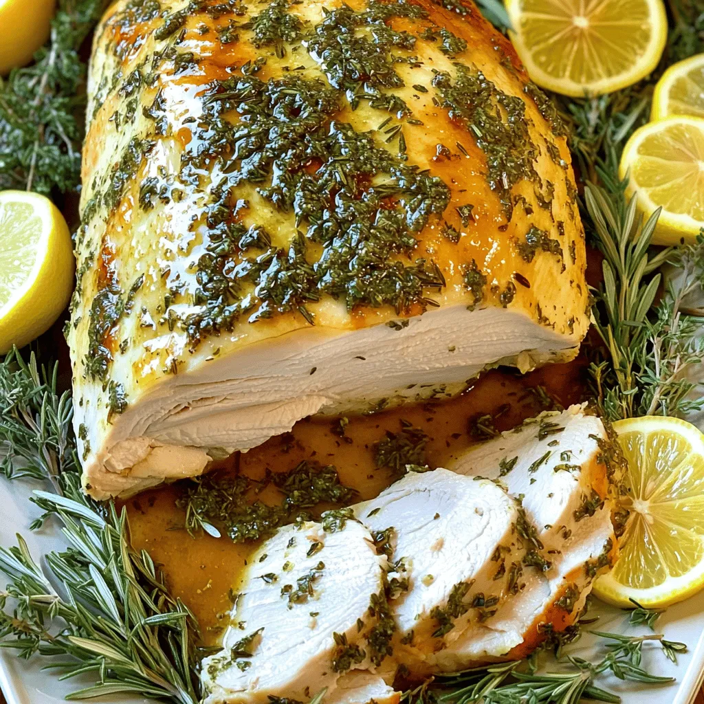 Für dieses schmackhafte Gericht benötigen Sie: - 1 (1,5-2 kg) Poulentbrust, mit Knochen und Haut - 4 Knoblauchzehen, fein gehackt - 1 Esslöffel frischer Rosmarin, fein gehackt - 1 Esslöffel frischer Thymian, fein gehackt - 1 Esslöffel frische Petersilie, fein gehackt - 1 Teelöffel getrockneter Oregano - 1 Teelöffel Paprika - 2 Esslöffel Olivenöl - 1 Teelöffel Salz - ½ Teelöffel schwarzer Pfeffer - 1 Zitrone, abgerieben und ausgepresst - 240 ml Hühnerbrühe, natriumarm Die Kräuter und Gewürze machen den Geschmack aus. Knoblauch gibt einen starken und frischen Geschmack. Rosmarin und Thymian bringen eine erdige Note. Petersilie fügt Frische hinzu. Oregano und Paprika runden das Aroma ab. Zusammen sorgen sie für eine köstliche Mischung. Olivenöl hilft, die Kräuter gut am Fleisch zu haften. Salz und Pfeffer sind wichtig für den Geschmack. Die Zitrone gibt Frische und hilft, das Fleisch zart zu machen. Hühnerbrühe sorgt dafür, dass das Fleisch während des Garens saftig bleibt. Heize deinen Ofen auf 175°C vor. Dies sorgt für eine gleichmäßige Garung. Während der Ofen aufheizt, nimm die Poulentbrust aus dem Kühlschrank. Tupfe sie mit Küchenpapier trocken. Dies verhindert, dass das Fleisch wässrig wird. Hebe vorsichtig die Haut von der Poulentbrust ab, aber trenne sie nicht ganz. Das gibt dir Platz, um die Kräuterpaste einzufügen. Nimm eine Rührschüssel und füge die folgenden Zutaten hinzu: - 4 Knoblauchzehen, fein gehackt - 1 Esslöffel frischer Rosmarin, fein gehackt - 1 Esslöffel frischer Thymian, fein gehackt - 1 Esslöffel frische Petersilie, fein gehackt - 1 Teelöffel getrockneter Oregano - 1 Teelöffel Paprika - 2 Esslöffel Olivenöl - 1 Teelöffel Salz - ½ Teelöffel schwarzer Pfeffer - Schale und Saft von 1 Zitrone Rühre alles gut um, bis eine gleichmäßige Paste entsteht. Diese Mischung bringt viel Geschmack ins Fleisch. Verteile die Kräuterpaste gleichmäßig unter der Haut und auf der Oberfläche der Poulentbrust. Achte darauf, dass das Fleisch gut bedeckt ist. Lege die Poulentbrust auf einen Bratrost in einem Bräter. Gieße 240 ml Hühnerbrühe in den Boden des Bräters. So bleibt das Fleisch saftig. Brate die Poulentbrust im vorgeheizten Ofen für 1 Stunde und 15 Minuten. Die Innentemperatur sollte 75°C erreichen. Baste die Poulentbrust einmal mit dem Bratsaft. Das sorgt für eine goldene Farbe und zusätzlichen Geschmack. Lass die Poulentbrust nach dem Rösten 15-20 Minuten ruhen. So kann sich der Saft im Fleisch verteilen. Um die Poulentbrust saftig zu halten, ist es wichtig, die Haut zu belassen. Die Haut schützt das Fleisch vor dem Austrocknen. Mache kleine Schnitte in die Haut, damit die Marinade eindringen kann. Gieße während des Röstens Hühnerbrühe in die Pfanne. Das hilft, das Fleisch feucht zu halten. Lass die Poulentbrust nach dem Rösten ruhen. So verteilt sich der Saft besser im Fleisch. Für die perfekte Kräuterpaste sind frische Kräuter wichtig. Ich empfehle, Rosmarin, Thymian und Petersilie zu verwenden. Hacke sie fein, damit der Geschmack gleichmäßig verteilt ist. Mische die Kräuter mit Olivenöl, Knoblauch und Gewürzen. Die Konsistenz sollte pastenartig sein. Verteile die Paste gleichmäßig unter der Haut und auf der Oberfläche. So wird jede Biss explosion von Geschmack. Das Abdecken während des Röstens kann helfen, die Poulentbrust saftig zu halten. Decke die Poulentbrust in den ersten 45 Minuten mit Aluminiumfolie ab. Dadurch bleibt die Wärme gleichmäßig verteilt. Entferne die Folie dann, um die Haut knusprig zu machen. So erhältst du eine perfekte Balance aus saftigem Fleisch und knuspriger Haut. {{image_4}} Du kannst das Rezept anpassen, indem du verschiedene Kräuter und Gewürze benutzt. Basilikum bringt einen frischen Geschmack. Estragon fügt einen leicht süßlichen Ton hinzu. Wenn du etwas Schärfe magst, probiere Chili-Flocken aus. Für einen erdigen Geschmack ist Salbei eine tolle Wahl. Experimentiere mit diesen, um neue Aromen zu entdecken. Wenn du die Poulentbrust grillen möchtest, bereite die Kräuterpaste vor. Bestreiche die Haut und lasse das Fleisch marinieren. Setze die Poulentbrust dann auf den Grill. Grille sie bei mittlerer Hitze für etwa 1,5 bis 2 Stunden. Verwende eine Grillpfanne, um den Saft zu sammeln. So bleibt das Fleisch saftig und zart. Die Poulentbrust passt gut zu verschiedenen Beilagen. Bereite einen frischen Salat mit Rucola und Tomaten zu. Dazu passen auch geröstete Kartoffeln oder grüne Bohnen. Du kannst auch ein cremiges Kartoffelpüree machen. Ein leckerer Dip aus Joghurt und Kräutern rundet das Gericht ab. Richte alles schön auf einer großen Platte an. So wird das Essen zum Fest! Um die übrig gebliebene Poulentbrust frisch zu halten, lege sie in einen luftdichten Behälter. Du kannst auch Frischhaltefolie verwenden, um sie gut zu verpacken. Achte darauf, die Poulentbrust abzukühlen, bevor du sie lagerst. So bleibt sie saftig und lecker. Wenn du die Haut hast, lasse sie dran. Sie hilft, das Fleisch feucht zu halten. Beim Wiedererwärmen ist es wichtig, das Fleisch nicht zu überhitzen. Stelle deinen Ofen auf 150°C ein. Lege die Poulentbrust in eine Auflaufform und füge etwas Hühnerbrühe hinzu. Bedecke die Form mit Folie, um das Fleisch feucht zu halten. Erhitze die Poulentbrust für etwa 20-30 Minuten, bis sie warm ist. So bleibt der Geschmack erhalten. Im Kühlschrank hält sich die übrig gebliebene Poulentbrust etwa 3-4 Tage. Achte darauf, sie gut zu verpacken. Wenn du sie länger aufbewahren möchtest, friere die Poulentbrust ein. In einem luftdichten Behälter im Gefrierschrank bleibt sie bis zu 3 Monate frisch. Achte darauf, sie richtig zu kennzeichnen, damit du sie leicht findest. Die Poulentbrust braucht etwa 1 Stunde und 15 Minuten im Ofen. Du musst die Innentemperatur auf 75°C bringen. Achte darauf, die Brust einmal während des Röstens zu basten. Das gibt ihr mehr Geschmack und hält sie saftig. Ich empfehle, ein Fleischthermometer zu verwenden, um die Temperatur genau zu prüfen. So bist du sicher, dass das Fleisch gut durchgegart ist. Ja, du kannst das Rezept auch mit Hähnchenbrust oder anderem Geflügel ausprobieren. Die Garzeit kann sich etwas ändern. Hähnchenbrust hat eine kürzere Garzeit, also achte darauf, dass sie nicht trocken wird. Du kannst auch Entenbrust verwenden, um einen reichhaltigeren Geschmack zu erhalten. Die Kräuterpaste passt gut zu vielen Fleischsorten. Experimentiere ruhig mit verschiedenen Optionen! Hier sind einige Beilagen, die gut zu der Poulentbrust passen: - Geröstetes Gemüse: Karotten, Brokkoli und Kartoffeln sind ideal. - Kartoffelpüree: Cremig und lecker. Es passt perfekt zu dem Bratsaft. - Grüner Salat: Frisch und leicht, um das Gericht auszugleichen. - Brot: Ein gutes Baguette oder Ciabatta zum Aufnehmen der Säfte. Diese Beilagen ergänzen den Geschmack der Poulentbrust und machen die Mahlzeit rundum lecker! Die Zutaten für das Rezept sind wichtig für einen guten Geschmack. Die Schritt-für-Schritt-Anleitung hilft dir bei der Zubereitung. Du lernst, die Poulentbrust saftig zu halten und kannst verschiedene Varianten ausprobieren. Achte auf die Aufbewahrung, um Reste frisch zu halten. Diese Tipps und Ideen machen das Kochen leicht und lecker. Probiere es aus und genieße dein Gericht!