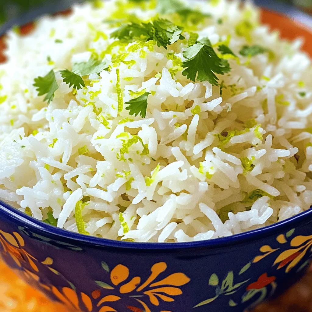 Für diesen leckeren Kokos-Limetten-Reis brauchst du einige einfache Zutaten: - 1 Tasse Jasminreis - 1 Tasse Kokosmilch - 1/2 Tasse Wasser - Zesten von 1 Limette - Saft von 1 Limette - 1 Esslöffel brauner Zucker - 1/2 Teelöffel Salz - Frischer Koriander, gehackt (zur Garnitur) Diese Zutaten sorgen für einen frischen und aromatischen Geschmack. Der Jasminreis hat ein blumiges Aroma. Die Kokosmilch bringt Cremigkeit und die Limette fügt eine spritzige Note hinzu. Wenn du eine Abwechslung suchst, kannst du einige Zutaten leicht ersetzen: - Nutze Basmati-Reis statt Jasminreis für einen anderen Geschmack. - Verwende ungesüßte Kokosmilch für eine weniger süße Variante. - Füge etwas frischen Ingwer hinzu, um eine würzige Note zu erhalten. Diese Alternativen geben dir mehr Spielraum, um dein Gericht anzupassen. Hier sind die Nährwertangaben für eine Portion Kokos-Limetten-Reis: - Kalorien: 220 - Fett: 8 g - Kohlenhydrate: 35 g - Eiweiß: 3 g - Zucker: 3 g Dieser Reis ist nicht nur lecker, sondern auch nahrhaft. Er passt gut zu vielen Gerichten und ist eine tolle Beilage. Zuerst spülen Sie den Jasminreis. Nehmen Sie eine Schüssel und fügen Sie den Reis hinzu. Gießen Sie kaltes Wasser darüber. Rühren Sie den Reis vorsichtig um. Spülen Sie den Reis aus, bis das Wasser klar bleibt. Das entfernt die Stärke. Dies hilft, den Reis fluffig zu machen. Nehmen Sie einen mittelgroßen Topf. Fügen Sie den abgespülten Reis, Kokosmilch und Wasser hinzu. Geben Sie die Limettenzesten, den braunen Zucker und das Salz dazu. Rühren Sie die Mischung gut um. Stellen Sie den Herd auf mittlere Hitze. Bringen Sie die Mischung sanft zum Kochen. Wenn sie kocht, reduzieren Sie die Hitze auf niedrig. Decken Sie den Topf ab und lassen Sie alles etwa 15 Minuten köcheln. Der Reis sollte die Flüssigkeit aufnehmen und zart werden. Nach 15 Minuten nehmen Sie den Topf vom Herd. Lassen Sie den Deckel auf dem Topf. Ruhen Sie den Reis für weitere 5 Minuten. Dies sorgt dafür, dass der Reis extra fluffig wird. Nach der Ruhezeit verwenden Sie eine Gabel, um den Reis vorsichtig aufzulockern. Fügen Sie den Limettensaft hinzu, um den Geschmack zu verstärken. Servieren Sie den Reis in einer großen Schüssel oder auf Tellern. Garnieren Sie ihn mit frischem, gehacktem Koriander. Um den perfekten Kokos-Limetten-Reis zu machen, achte auf die folgenden Punkte: - Reis waschen: Spüle den Jasminreis gründlich. Dies entfernt die Stärke und macht den Reis lockerer. - Kokosmilch: Verwende hochwertige Kokosmilch. Sie gibt dem Reis den vollen Geschmack. - Limettenzesten: Reibe die Limette vorsichtig. Die Zesten bringen einen starken Limettengeschmack. - Kochzeit: Lass den Reis nach dem Kochen ruhen. So wird er fluffig und weich. Einige häufige Fehler können den Reis ruinieren: - Zu viel Wasser: Halte dich an das Rezept. Zu viel Flüssigkeit macht den Reis matschig. - Hitze zu hoch: Koche den Reis bei mittlerer Hitze. Hohe Hitze kann ihn anbrennen. - Deckel abheben: Lass den Deckel während des Kochens drauf. So bleibt die Feuchtigkeit im Topf. Kokos-Limetten-Reis ist sehr vielseitig. Hier sind einige Ideen: - Beilage: Serviere den Reis zu gegrilltem Fisch oder Huhn. Der frische Geschmack passt perfekt. - Salate: Mische den Reis in Salate. Er bringt eine tolle Textur und Geschmack. - Wraps: Nutze den Reis als Füllung für Wraps. Das gibt eine interessante Kombination. {{image_4}} Kokos-Limetten-Reis ist von Natur aus vegan. Du kannst ihn leicht anpassen. Nutze anstelle von Jasminreis auch Basmatireis. Dadurch erhält der Reis einen anderen Duft. Für eine reichhaltigere Textur kannst du anstelle von braunem Zucker Agavendicksaft verwenden. Er sorgt für süßes Aroma ohne tierische Produkte. Möchtest du mehr Geschmack? Füge frischen Ingwer oder Knoblauch hinzu. Beide verleihen dem Reis eine würzige Note. Du kannst auch Chili-Flocken für etwas Schärfe einstreuen. Für eine tropische Variante probiere Ananasstücke oder Mango. Diese Früchte bringen Süße und Frische in dein Gericht. Kokos-Limetten-Reis passt gut zu vielen Gerichten. Probiere ihn mit gegrilltem Gemüse oder Hähnchen. Auch Tofu ist eine tolle Option für Veganer. Serviere den Reis als Beilage zu Currys oder Eintöpfen. Der Reis ergänzt die Aromen perfekt. Garniere ihn mit Koriander für einen frischen Kick. Wenn du Kokos-Limetten-Reis übrig hast, lagere ihn in einem luftdichten Behälter. Der Reis bleibt so frisch und lecker. Im Kühlschrank hält er sich bis zu drei Tage. Vor dem Servieren solltest du den Reis gut umrühren. Um den Reis länger zu bewahren, kannst du ihn einfrieren. Teile den Reis in Portionen und lege ihn in gefriergeeignete Beutel. Entferne so viel Luft wie möglich. Im Gefrierschrank bleibt der Reis bis zu drei Monate frisch. Das Einfrieren hält den Geschmack und die Textur gut. Wenn du den Reis wieder aufwärmen möchtest, gibt es ein paar einfache Schritte. Erhitze ihn in einem Topf bei mittlerer Hitze. Füge ein wenig Wasser oder Kokosmilch hinzu, damit der Reis nicht austrocknet. Rühre gut um, bis er gleichmäßig warm ist. Eine andere Möglichkeit ist, den Reis in der Mikrowelle zu erwärmen. Decke ihn mit einem feuchten Tuch ab, um Feuchtigkeit zu halten. Kokos-Limetten-Reis bleibt im Kühlschrank etwa 3 bis 5 Tage frisch. Achte darauf, ihn in einem luftdichten Behälter zu lagern. Das hält den Reis feucht und verhindert Gerüche. Wenn du ihn länger aufbewahren möchtest, friere ihn ein. So kannst du ihn bis zu 3 Monate nutzen. Ja, du kannst verschiedene Reissorten verwenden. Langkornreis oder Basmati sind gute Alternativen. Diese Sorten haben jedoch unterschiedliche Kochzeiten. Achte darauf, die Flüssigkeitsmenge anzupassen. Verwende etwas mehr Wasser oder Kokosmilch, wenn der Reis mehr Flüssigkeit benötigt. Kokos-Limetten-Reis passt gut zu vielen Gerichten. Er harmoniert besonders gut mit gegrilltem Hähnchen oder Fisch. Gemüse-Curry oder gebratene Garnelen sind auch tolle Optionen. Du kannst den Reis auch als Beilage zu asiatischen oder karibischen Gerichten servieren. Der frische Limettengeschmack ergänzt alles perfekt. Kokos-Limetten-Reis ist einfach zuzubereiten und sehr schmackhaft. Wir haben die Hauptzutaten und Nährwerte besprochen. Die Schritt-für-Schritt-Anleitung hilft dir, die perfekten Ergebnisse zu erzielen. Mit unseren Tipps und Tricks vermeidest du häufige Fehler. Du kannst auch Variationen und Beilagen ausprobieren. Die Aufbewahrung ist leicht und sorgt dafür, dass dein Reis frisch bleibt. Nutze diese Infos, um dein Gericht zu verbessern und deinen Freunden zu beeindrucken. Kochen macht Spaß, und Kokos-Limetten-Reis ist eine tolle Wahl!