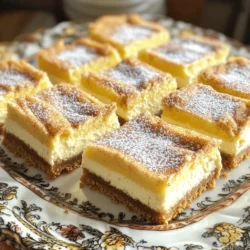 - 1 Tasse Graham-Cracker-Brösel - 1/4 Tasse ungesalzene Butter, geschmolzen - 2 (je 225 g) Packungen Frischkäse, weich - 1 Tasse Zucker - 1 Teelöffel Vanilleextrakt - 2 große Eier - 1/2 Teelöffel Zimt - 1/4 Tasse Zucker (für das Topping) Um die Churro Cheesecake Bars zu machen, brauchst du einige einfache Zutaten. Die Hauptzutaten sind Graham-Cracker-Brösel, die als Basis dienen. Diese Brösel verleihen den Riegeln die perfekte Kruste. Dazu kommt geschmolzene Butter. Sie hilft, die Brösel zu binden und macht die Kruste reichhaltig. Du benötigst auch zwei Packungen weichen Frischkäse. Dieser gibt dem Cheesecake die cremige Textur. Um die Füllung süß zu machen, fügen wir eine Tasse Zucker hinzu. Der Vanilleextrakt bringt einen tollen Geschmack. Die zwei großen Eier helfen, die Füllung zu festigen. Für das Topping benutzen wir Zimt und Zucker. Diese Mischung macht die Riegel besonders lecker und gibt ihnen einen besonderen Churro-Geschmack. Die Menge ist einfach zu handhaben. So kann jeder die Bars genießen, egal ob zu Hause oder bei einer Feier. Heize deinen Ofen auf 175°C (350°F) vor. Nimm eine 20x20 cm (8x8 Zoll) Backform und lege sie mit Backpapier aus. Lass das Papier an den Rändern überlappen. So kannst du die Riegel später leicht herausheben. Für die Kruste vermischst du 1 Tasse Graham-Cracker-Brösel, 1/4 Tasse geschmolzene Butter, 2 Esslöffel Zucker und 1/2 Teelöffel Zimt in einer Schüssel. Rühre alles gut um, bis die Mischung gleichmäßig feucht ist. Drücke die Mischung fest und gleichmäßig auf den Boden der Backform. Backe die Kruste im Ofen für etwa 10 Minuten. Sie sollte leicht goldbraun sein. Lass sie dann kurz abkühlen. In einer großen Schüssel schlägst du 2 Packungen weichen Frischkäse mit 1 Tasse Zucker und 1 Teelöffel Vanilleextrakt. Mische, bis die Mischung glatt und schaumig ist. Schlage die 2 großen Eier einzeln unter. Achte darauf, dass jedes Ei gut eingearbeitet ist. Füge 1/4 Tasse saure Sahne und 1 Esslöffel Weizenmehl dazu. Mische alles, bis es gerade so vermengt ist. Gieße die Cheesecake-Mischung gleichmäßig über die abgekühlte Kruste. Glätte die Oberfläche mit einem Spatel. Jetzt ist es Zeit für das Topping! Mische 1/4 Tasse Zucker mit 1/2 Teelöffel Zimt in einer kleinen Schüssel. Streue diese Mischung gleichmäßig über die Cheesecake-Schicht. Backe die Riegel im Ofen für 35-40 Minuten. Die Ränder sollten fest sein, die Mitte noch leicht wackelig. Lass sie bei Zimmertemperatur für 1 Stunde abkühlen. Stelle das Dessert dann für mindestens 2-3 Stunden in den Kühlschrank. So erhältst du die beste Konsistenz. Ein häufiger Fehler ist das Übermixen der Füllung. Wenn du die Mischung zu lange schlägst, wird sie luftig. Das führt zu Rissen beim Backen. Mische die Zutaten nur, bis sie gut verbunden sind. Achte auch auf die Backzeit. Die perfekte Konsistenz ist wichtig. Backe die Riegel nicht zu lange. Die Ränder sollten fest sein, während die Mitte leicht wackelig bleibt. So bleibt die Cheesecake-Füllung schön cremig. Präsentiere deine Churro Cheesecake Bars ansprechend. Verwende Puderzucker und Zimt als Dekoration. Bestäube die Riegel vor dem Servieren damit. Das sieht toll aus und schmeckt auch gut. Für Servierideen kannst du die Riegel mit Kaffee oder Kakao kombinieren. Diese Getränke passen gut zu den süßen Riegeln. Wenn du glutenfrei essen möchtest, gibt es eine einfache Lösung. Verwende glutenfreie Graham-Cracker. Diese bringen den gleichen tollen Geschmack. So kann jeder die Churro Cheesecake Bars genießen. {{image_4}} Du kannst die Churro Cheesecake Bars ganz nach deinem Geschmack anpassen. Füge Schokoladenstückchen oder Karamell hinzu, um eine süße Note zu erhalten. Das gibt den Riegeln eine schokoladige Tiefe. Wenn du es fruchtig magst, sind Beeren eine tolle Wahl. Himbeeren oder Blaubeeren passen perfekt zu dem cremigen Käsekuchen. Diese Variationen machen jeden Biss spannend. Die Kruste ist ein wichtiger Teil des Genusses. Du kannst die Graham-Cracker-Brösel durch Oreo oder Butterkekse ersetzen. Oreo bringt einen schokoladigen Geschmack, der toll zu dem Käsekuchen passt. Butterkekse geben dir eine leicht süße und buttrige Kruste. Probiere verschiedene Keks-Sorten aus, um deine perfekte Kombination zu finden. Für eine vegane Version der Churro Cheesecake Bars gibt es tolle Optionen. Verwende pflanzlichen Frischkäse statt normalem. Viele Marken bieten leckere Alternativen an. Auch Eier kannst du ersetzen. Nutze zum Beispiel einen Eiersatz aus Leinsamen oder Apfelmus. So kannst du diesen leckeren Snack ohne tierische Produkte genießen. Die Churro Cheesecake Bars bleiben frisch, wenn du sie richtig lagerst. Sie halten sich im Kühlschrank bis zu fünf Tage. Um die Riegel frisch zu halten, decke sie gut ab. Du kannst Frischhaltefolie oder einen luftdichten Behälter nutzen. So bleibt die Creme schön weich und die Kruste knusprig. Um die Riegel länger zu bewahren, kannst du sie einfrieren. Folge dieser Schritt-für-Schritt-Anleitung: 1. Lass die Riegel vollständig abkühlen. 2. Schneide die Riegel in gleich große Stücke. 3. Wickle jedes Stück in Frischhaltefolie. 4. Lege die eingewickelten Riegel in einen gefriergeeigneten Behälter. Zum Auftauen nehme die Riegel aus dem Gefrierfach. Lass sie über Nacht im Kühlschrank auftauen. Du kannst sie auch bei Raumtemperatur für ein paar Stunden auftauen lassen. So bleiben sie lecker und frisch. Die Churro Cheesecake Bars halten im Kühlschrank bis zu fünf Tage. Bewahre sie in einem luftdichten Behälter auf. So bleiben sie frisch und lecker. Vermeide es, sie unbedeckt zu lassen, da sie austrocknen könnten. Ja, du kannst die Riegel einen Tag im Voraus machen. Das gibt den Aromen Zeit, sich zu entwickeln. Bereite sie einfach wie gewohnt zu und kühle sie über Nacht. So sind sie ready, wenn du Gäste hast. Ja, dieses Rezept lässt sich leicht anpassen. Verwende glutenfreie Graham-Cracker für eine glutenfreie Option. Auch bei den Eiern kannst du einen Eiersatz wählen. So können alle mitessen, egal welche Allergien sie haben. Dieses Rezept ist eine leckere Mischung aus klassischem Cheesecake und Churros. Es kombiniert die besten Elemente beider Desserts. Du findest das Rezept in vielen modernen Kochbüchern und Food-Blogs. In diesem Artikel haben wir das Rezept für köstliche Churro Cheesecake Bars erkundet. Von den Hauptzutaten über die Zubereitung bis zu Tipps und Variationen war alles dabei. Denke daran, die Füllung nicht zu übermixen und kreative Toppings zu nutzen, um deine Bars zu verschönern. Diese Riegel sind nicht nur einfach zuzubereiten, sondern auch anpassbar für verschiedene Geschmäcker. Egal, ob du sie lagerst oder einfrierst, du wirst sie lieben! Probier es aus und genieße den süßen Genuss!