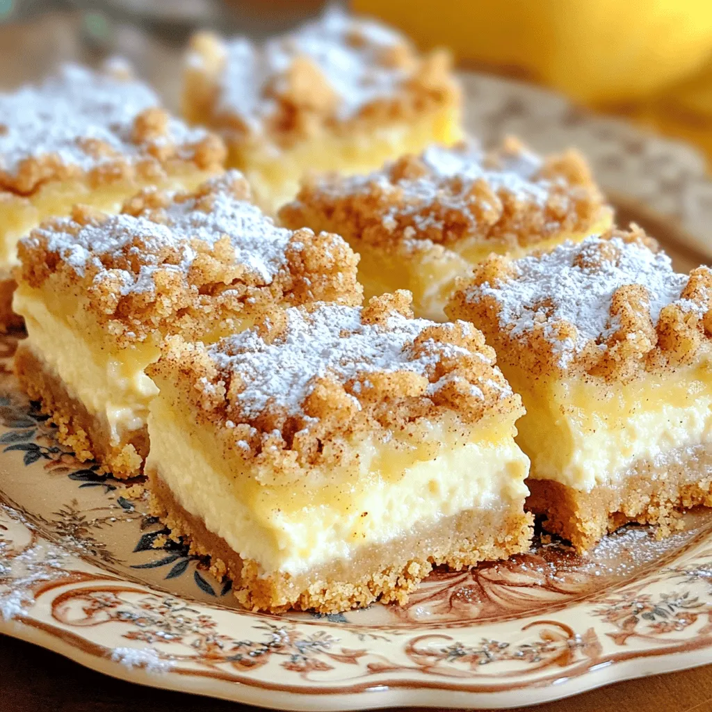 Für die perfekten Churro Cheesecake Bars brauchst du eine einfache Liste von Zutaten: - 1 Tasse Allzweckmehl - 1/2 Tasse Kristallzucker - 1/4 Tasse brauner Zucker - 1/2 Teelöffel Backpulver - 1/4 Teelöffel Salz - 1/4 Tasse ungesalzene Butter, geschmolzen - 1 großes Ei - 1 Teelöffel Vanilleextrakt - 8 oz Frischkäse, auf Zimmertemperatur gebracht - 1/4 Tasse Puderzucker - 1 Teelöffel Zimt - 1 Esslöffel Zimtzucker (für die Garnitur) Diese Zutaten sorgen für eine leckere, süße und cremige Mischung. Wenn du nicht alle Zutaten hast, gibt es Alternativen: - Verwende Mandelmehl für glutenfreie Bars. - Ersetze den Kristallzucker durch Kokoszucker für einen anderen Geschmack. - Nutze Margarine anstelle von Butter, wenn du eine vegane Option möchtest. - Für einen reichhaltigen Geschmack kannst du Frischkäse durch griechischen Joghurt ersetzen. Mit diesen Ersatzmöglichkeiten bleibt die Konsistenz der Bars lecker und einladend. Es ist wichtig, die richtigen Mengen zu verwenden. Hier sind die genauen Maßen: - 1 Tasse Mehl ist etwa 120 g. - 1/2 Tasse Kristallzucker wiegt etwa 100 g. - 1/4 Tasse brauner Zucker sind ungefähr 50 g. - 1/4 Tasse Butter entspricht etwa 60 g. - 8 oz Frischkäse sind etwa 225 g. Achte darauf, die Zutaten genau zu messen. So gelingen die Bars perfekt und schmecken einfach großartig! Heize deinen Ofen auf 175 °C vor. Das sorgt dafür, dass die Bars gleichmäßig backen. Nimm eine 20x20 cm Backform und lege sie mit Backpapier aus. Lass das Papier über die Kanten hängen. So kannst du die Bars später leicht herausnehmen. In einer großen Schüssel mische das Allzweckmehl, Kristallzucker, braunen Zucker, Backpulver und Salz. Rühre alles gut durch. In einer anderen Schüssel vermenge die geschmolzene Butter, das Ei und den Vanilleextrakt. Gib die nassen Zutaten zu den trockenen Zutaten. Rühre, bis keine trockenen Stellen mehr sichtbar sind. Verteile die Hälfte des Teigs gleichmäßig in der Backform. Drücke ihn leicht an, um einen Boden zu formen. In einer anderen Schüssel schlage den Frischkäse, Puderzucker und Zimt mit einem Handmixer cremig. Verbreite die Frischkäsemasse gleichmäßig über den Teig. Bröckle den restlichen Teig über die Füllung. Bestreue alles mit Zimtzucker. Backe die Bars 25-30 Minuten lang oder bis die Oberseite goldbraun ist. Lass sie dann vollständig auskühlen. Um perfekte Churro Cheesecake Bars zu machen, gibt es einige häufige Fehler. Ein häufiger Fehler ist, den Teig zu lange zu mischen. Mischen Sie nur, bis die trockenen Zutaten feucht sind. Wenn Sie die Füllung zubereiten, verwenden Sie Frischkäse, der auf Zimmertemperatur ist. Kalter Frischkäse wird klumpig und schwer zu mischen. Ein weiterer Fehler ist, die Bars zu früh aus dem Ofen zu nehmen. Sie sollten goldbraun und fest sein, bevor Sie sie herausnehmen. Lassen Sie sie nach dem Backen vollständig abkühlen. So setzen sich die Schichten richtig. Die Konsistenz ist bei diesen Bars wichtig. Achten Sie darauf, die Butter vollständig zu schmelzen, bevor Sie sie hinzufügen. Dies sorgt für einen gleichmäßigen Teig. Wenn Sie die Mischung für die Füllung rühren, schlagen Sie sie gut, bis sie cremig ist. Das macht die Füllung leicht und luftig. Für eine noch bessere Konsistenz können Sie die Bars nach dem Backen etwa eine Stunde im Kühlschrank kühlen. Das hilft, die Schichten zu festigen und die Bars leichter zu schneiden. Backen Sie die Bars bei 175 °C (350 °F). Die Backzeit beträgt 25 bis 30 Minuten. Überprüfen Sie die Bars nach 25 Minuten. Wenn die Oberseite goldbraun ist und ein Zahnstocher sauber herauskommt, sind sie fertig. Wenn Sie die Bars länger backen, werden sie trocken. Wenn sie zu kurz gebacken werden, können sie zu weich sein. Nach dem Backen ist Geduld wichtig. Lassen Sie die Bars in der Form auskühlen, damit sie sich setzen können. {{image_4}} Du kannst die Churro Cheesecake Bars glutenfrei zubereiten. Ersetze das Allzweckmehl durch glutenfreies Mehl. Achte darauf, dass alle anderen Zutaten ebenfalls glutenfrei sind. So kannst du sicher sein, dass alle Gäste genießen können. Diese Variante schmeckt genauso gut wie das Original. Für Schokoladenliebhaber gibt es einfache Anpassungen. Füge Schokoladenstückchen in die Frischkäsefüllung hinzu. Du kannst auch eine Schicht geschmolzene Schokolade zwischen den Teigschichten einfügen. Diese süßen Ergänzungen machen die Bars noch leckerer und schokoladiger. Probiere es aus! Möchtest du die Bars vegan machen? Du kannst die Butter durch pflanzliche Margarine ersetzen. Statt des Eies nimmst du einfach einen Esslöffel Apfelmus oder eine halbe Banane. Verwende veganen Frischkäse für die Füllung. So bleibt der Geschmack großartig, aber die Bars sind pflanzenbasiert. Vegane Churro Cheesecake Bars sind eine tolle Option! Um die Churro Cheesecake Bars frisch zu halten, bewahre sie in einem luftdichten Behälter auf. Lege ein Blatt Backpapier zwischen die Schichten, damit sie nicht zusammenkleben. So bleiben sie weich und lecker. Stelle den Behälter in den Kühlschrank, um die Frische zu verlängern. Die Bars sind im Kühlschrank etwa 5 bis 7 Tage haltbar. Achte darauf, dass der Behälter gut verschlossen ist. Nach dieser Zeit können sie an Geschmack verlieren und trocken werden. Wenn du sie länger aufbewahren möchtest, friere sie ein. Zum Aufwärmen lege die Churro Cheesecake Bars kurz in die Mikrowelle. Erwärme sie in Intervallen von 10 Sekunden, bis sie warm sind. Du kannst sie auch im Ofen bei 150 °C (300 °F) für 5 bis 10 Minuten erwärmen. Serviere sie warm mit einem Hauch von Schlagsahne oder frischem Obst. So wird jeder Biss noch köstlicher! Du kannst die Churro Cheesecake Bars bis zu fünf Tage im Kühlschrank aufbewahren. Stelle sicher, dass du sie in einem luftdichten Behälter lagerst. So bleiben sie frisch und lecker. Wenn du sie länger aufbewahren möchtest, denke daran, sie einzufrieren. Ja, du kannst die Bars einfrieren! Wickele sie gut in Frischhaltefolie und lege sie dann in einen Gefrierbeutel. So bleiben sie bis zu drei Monate haltbar. Wenn du bereit bist, sie zu genießen, lasse sie einfach im Kühlschrank auftauen. Das ist einfach und schnell. Wenn die Füllung nicht fest wird, könnte sie nicht lange genug gebacken worden sein. Stelle sicher, dass die Bars goldbraun sind. Manchmal kann mehr Kühlschrankzeit helfen. Lass die Bars nach dem Backen vollständig abkühlen, damit sie sich setzen können. In diesem Blogbeitrag haben wir die Hauptzutaten und deren Mengen für Churro Cheesecake Bars behandelt. Ich habe dir eine Schritt-für-Schritt-Anleitung gegeben, um den perfekten Cheesecake zu backen. Außerdem teile ich Tipps, um häufige Fehler zu vermeiden und die perfekten Bars zu erreichen. Verschiedene Variationen, wie glutenfreie oder vegane Optionen, erweitern die Möglichkeiten. Schließlich haben wir Lagerungshinweise besprochen. Backe diese leckeren Bars einfach nach und genieße sie mit deinen Freunden!