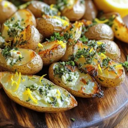 - 680 g Fingerling Kartoffeln, längs halbiert - 115 g ungesalzene Butter, weich - 2 Esslöffel frische Petersilie, fein gehackt - 1 Esslöffel frische Thymianblätter, gehackt - 1 Esslöffel frische Schnittlauch, gehackt - 2 Knoblauchzehen, fein gehackt - Zeste von 1 Zitrone - Salz und Pfeffer, nach Geschmack - 1 Esslöffel Olivenöl - Portionsgröße: 4 Portionen - Nährwertangaben pro Portion: ca. 180 Kalorien, 10 g Fett, 20 g Kohlenhydrate, 3 g Eiweiß Fingerling Kartoffeln sind klein und zart. Ihre Form macht sie besonders. Die ungesalzene Butter hilft, die Aromen zu binden. Frische Kräuter bringen Farbe und Geschmack. Petersilie, Thymian und Schnittlauch sind perfekt hier. Knoblauch gibt einen tollen Geschmack. Die Zitronenzeste bringt Frische. Salz und Pfeffer runden alles ab. Olivenöl sorgt dafür, dass die Kartoffeln knusprig werden. Die Portionen sind gut für eine kleine Familie oder Freunde. Pro Portion sind sie nahrhaft und lecker. So sind sie eine ideale Beilage zu vielen Gerichten. - Heizen Sie den Ofen auf 220°C (425°F) vor. Ein heißer Ofen sorgt für knusprige Kartoffeln. - Bereiten Sie die Kräuterbutter vor. In einer Schüssel vermengen Sie die weiche Butter mit Petersilie, Thymian, Schnittlauch und Knoblauch. Fügen Sie die Zitronenzeste sowie Salz und Pfeffer hinzu. Rühren Sie alles gut zusammen. - Schneiden Sie die Fingerling Kartoffeln längs in zwei Hälften. Diese Form hilft beim Rösten. - Geben Sie die halbierten Kartoffeln in eine große Schüssel. Träufeln Sie das Olivenöl darüber und vermengen Sie alles gut. So bleiben die Kartoffeln saftig. - Fügen Sie die Kräuterbutter-Mischung zu den Kartoffeln hinzu. Mischen Sie vorsichtig, bis alle Kartoffeln gleichmäßig bedeckt sind. - Legen Sie die Kartoffeln mit der Schnittfläche nach unten auf ein Backblech. Rösten Sie sie im Ofen für etwa 25-30 Minuten. Wenden Sie die Kartoffeln nach der Hälfte der Zeit, um eine gleichmäßige Bräunung zu erreichen. - Nach dem Rösten nehmen Sie die Kartoffeln aus dem Ofen und lassen Sie sie kurz abkühlen. Dann sind sie bereit zum Servieren. - Verhältnisse der Kräuter: Verwende frische Kräuter. Ich empfehle eine Mischung aus Petersilie, Thymian und Schnittlauch. Diese Kräuter geben den Kartoffeln einen tollen Geschmack. Du kannst die Menge nach deinem Geschmack anpassen. Wenn du mehr Thymian magst, füge einfach mehr hinzu. - Geschmack anpassen: Probiere die Kräuterbutter vor dem Servieren. Möglicherweise möchtest du mehr Salz oder Pfeffer hinzufügen. Ein Spritzer Zitrone kann die Aromen noch verbessern. - Temperatur und Wenden: Heize den Ofen auf 220°C vor. Dies sorgt für eine schöne Bräunung. Lege die Kartoffeln mit der Schnittfläche nach unten. Wende sie nach der Hälfte der Zeit. So werden sie gleichmäßig knusprig und lecker. - Ideale Servierideen: Serviere die Kartoffeln auf einer großen Platte. Das sieht gut aus und macht Appetit. Du kannst sie auch in einer Schüssel anrichten. - Garnierungstipps: Garniere die Kartoffeln mit frischen Kräutern und etwas Zitronenzeste. Das macht das Gericht bunt und einladend. Ein bisschen grün auf dem Teller sieht immer frisch aus! {{image_4}} Kräuterbutter Fingerling Kartoffeln sind vielseitig. Du kannst viele Kräuter verwenden, um den Geschmack zu ändern. - Basilikum: Füge frisches Basilikum hinzu. Es gibt den Kartoffeln einen süßen, frischen Geschmack. - Oregano: Oregano bringt einen herzhaften, erdigen Geschmack. Perfekt für ein mediterranes Flair. Experimentiere mit den Kräutern. Du wirst überrascht sein, wie viel Spaß das macht. Du kannst die Fingerling Kartoffeln auf viele Arten weiter verbessern. Hier sind ein paar Ideen. - Käse hinzufügen: Streue etwas geriebenen Parmesan oder Feta über die Kartoffeln vor dem Servieren. Das gibt den Kartoffeln eine cremige Textur und einen herzhaften Geschmack. - Gewürze variieren: Probiere Paprika oder Kreuzkümmel. Diese Gewürze bringen Wärme und Tiefe in das Gericht. Sei kreativ und finde deinen eigenen Lieblingsgeschmack. Kräuterbutter Fingerling Kartoffeln passen gut zu vielen Gerichten. Hier sind einige Ideen. - Dazu passende Gerichte: Serviere sie mit gebratenem Hähnchen oder gegrilltem Lachs. Sie ergänzen den Geschmack wunderbar. - Veggie-Optionen: Diese Kartoffeln sind auch toll mit einem frischen Salat oder gedünstetem Gemüse. Sie sind eine gesunde Beilage. Denke daran, dass du die Fingerling Kartoffeln nach deinen Wünschen anpassen kannst. - Lagern Sie die Fingerling Kartoffeln an einem kühlen, trockenen Ort. - Sie können die Kartoffeln in einem luftdichten Behälter aufbewahren. - Bei richtiger Lagerung halten sie etwa zwei bis drei Wochen. - Um die Kartoffeln wieder zu erwärmen, nutzen Sie den Ofen oder die Mikrowelle. - Im Ofen: Heizen Sie ihn auf 180°C vor. Legen Sie die Kartoffeln auf ein Backblech. - In der Mikrowelle: Erwärmen Sie sie in einem mikrowellenfesten Behälter. Decken Sie den Behälter ab. - Der Ofen gibt ein besseres Ergebnis. So bleiben die Kartoffeln knusprig. - Verwenden Sie die Reste in einem Kartoffelsalat. Fügen Sie frisches Gemüse hinzu. - Sie können die Kartoffeln auch in einer Omelette oder einem Auflauf einsetzen. - Mixen Sie sie mit etwas Joghurt für einen leckeren Dip. - Standard-Röstdauer: Das Rösten von Fingerling Kartoffeln dauert etwa 25-30 Minuten. Sie sollten goldbraun und knusprig sein. - Faktoren, die die Zeit beeinflussen: Die Röstdauer kann variieren. Der Ofen muss gut vorgeheizt sein. Die Größe der Kartoffelhälften spielt auch eine Rolle. Kleinere Stücke rösten schneller. - Empfohlene Alternativen: Ja, Sie können andere Sorten wie Yukon Gold oder Rotkartoffeln verwenden. - Unterschiede im Geschmack und in der Textur: Jede Sorte hat ihren eigenen Geschmack und ihre Textur. Fingerling Kartoffeln sind zart und nussig. Yukon Gold sind cremig, während rote Kartoffeln fest bleiben. - Tipps zur Lagerung von Kräuterbutter: Ja, Kräuterbutter kann im Voraus gemacht werden. Wickeln Sie sie in Frischhaltefolie und formen Sie sie zu einer Rolle. - Haltbarkeit im Kühlschrank und Gefrierfach: Sie hält sich im Kühlschrank etwa eine Woche. Im Gefrierfach bleibt sie bis zu drei Monate frisch. Zusammenfassend haben wir die Hauptzutaten wie Fingerling Kartoffeln, frische Kräuter und Gewürze behandelt. Ich habe erklärt, wie man die perfekten Kartoffeln röstet und kreative Tipps für die Zubereitung gegeben. Denke daran, die Kräuterbutter nach deinem Geschmack zu verfeinern und die Reste kreativ zu nutzen. So erhältst du leckere Beilagen. Mit diesen einfachen Schritten und Tricks gelingen dir tolle Gerichte. Viel Freude beim Zubereiten und Genießen deiner Fingerling Kartoffeln!