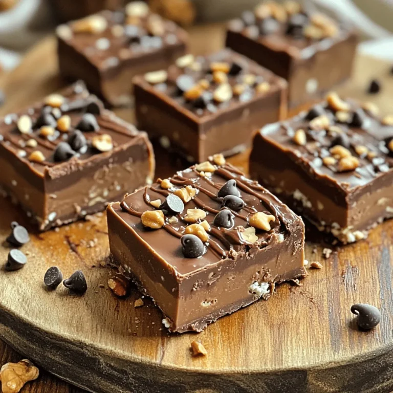 Für den perfekten Genuss dieser Fudge brauchst du: - 1 Tasse Hüttenkäse - ½ Tasse natürliche Erdnussbutter - ¼ Tasse Honig oder Ahornsirup - ¼ Tasse Kakaopulver - 1 Teelöffel Vanilleextrakt - Eine Prise Salz Diese Zutaten geben der Fudge ihre cremige und süße Basis. Der Hüttenkäse sorgt für die Proteinquelle, während die Erdnussbutter den Geschmack hebt. Wenn du etwas mehr Geschmack hinzufügen möchtest, kannst du: - ½ Tasse gehackte Nüsse (wie Mandeln oder Walnüsse) - ¼ Tasse Zartbitter-Schokoladenstückchen für das Topping Diese Extras bringen nicht nur neue Texturen, sondern auch einen tollen Crunch und eine süße Note. Eine Portion dieser Fudge hat folgende Nährwerte: - Kalorien: ca. 150 - Protein: ca. 6 g - Fett: ca. 8 g - Kohlenhydrate: ca. 15 g Diese Nährwerte können je nach den Zutaten variieren. Die Fudge ist ein guter Snack für einen Energieschub und hält dich lange satt. Zuerst sammelst du alle Zutaten. Du brauchst: - 1 Tasse Hüttenkäse - ½ Tasse natürliche Erdnussbutter - ¼ Tasse Honig oder Ahornsirup - ¼ Tasse Kakaopulver - 1 Teelöffel Vanilleextrakt - Eine Prise Salz - ½ Tasse gehackte Nüsse (optional) - ¼ Tasse Zartbitter-Schokoladenstückchen (optional) Stelle sicher, dass der Hüttenkäse frisch ist. Das macht die Fudge cremig. Nimm eine mittelgroße Schüssel. Gib den Hüttenkäse, die Erdnussbutter, den Honig, das Kakaopulver, den Vanilleextrakt und das Salz hinein. Verwende einen Handmixer oder eine Küchenmaschine. Mische alles gut, bis die Masse glatt ist. Achte darauf, dass keine Klumpen vom Hüttenkäse bleiben. Wenn du magst, füge die gehackten Nüsse hinzu. Diese geben extra Biss. Lege eine 20x20 cm große Backform mit Backpapier aus. Lass das Papier an den Seiten überstehen. Das hilft später beim Herausnehmen. Gieße die Fudgemischung in die Form. Verteile sie gleichmäßig. Wenn du Schokoladenstückchen willst, drücke sie leicht in die Mischung. Decke die Form ab und stelle sie für 2-3 Stunden in den Gefrierschrank. Die Masse muss fest werden. Nach dem Festwerden hebe die Fudge mit dem Backpapier heraus. Schneide sie in gleichmäßige Quadrate. Jetzt hast du leckere, proteinreiche Snacks! Ein häufiger Fehler ist das Mischen von Hüttenkäse und Erdnussbutter. Achte darauf, dass die Mischung ganz glatt ist. Wenn Klumpen bleiben, wird die Fudge nicht cremig. Verwende einen Handmixer oder eine Küchenmaschine, um die beste Textur zu erreichen. Ein weiterer Fehler ist das Übermixen. Mixe nur so lange, bis alles gut vermischt ist. Zu viel Luft macht die Fudge weniger dicht. Die richtige Konsistenz ist entscheidend. Wenn die Mischung zu trocken ist, füge etwas mehr Honig oder Erdnussbutter hinzu. Ist sie zu nass, kannst du etwas mehr Kakaopulver hinzufügen. Das Kakaopulver hilft, die Feuchtigkeit zu binden. Die Fudge sollte dick und formbar sein, aber nicht zu bröckelig. Die Fudge sieht toll aus auf einem Dessertständer. Du kannst sie auch in kleine Stücke schneiden und in einer hübschen Schüssel servieren. Garniere sie mit gehackten Nüssen oder Schokoladenstückchen. Wenn du etwas Frisches möchtest, serviere sie mit einer frischen Frucht. Himbeeren oder Erdbeeren passen gut dazu. {{image_4}} Wenn du deinen Fudge süßer machen möchtest, kannst du verschiedene Süßungsmittel nutzen. Honig und Ahornsirup sind gut, aber du könntest auch Stevia oder Erythrit verwenden. Diese Optionen sind kalorienärmer und passen gut zu vielen Geschmäckern. Denke daran, dass du die Menge vielleicht anpassen musst, um die Süße zu erreichen, die du magst. Du kannst deinen Fudge mit neuen Geschmäckern aufpeppen. Probiere Zimt oder Muskatnuss für eine würzige Note. Oder füge ein paar Esslöffel Erdnussbutter-Chips hinzu, um den Erdnussgeschmack zu verstärken. Für einen Schokoladenschub kannst du auch mehr Kakaopulver verwenden oder sogar geschmolzene Zartbitterschokolade unterrühren. Die Möglichkeiten sind endlos! Wenn du Allergien hast, gibt es auch Alternativen. Verwende Mandelbutter oder Sonnenblumenbutter statt Erdnussbutter. Diese sind nussfrei und oft leichter verdaulich. Für die Süßung kannst du Agavendicksaft nutzen. Vergewissere dich, dass alle Zutaten allergiefrei sind, um sicherzustellen, dass jeder genießen kann. Um die Fudge frisch zu halten, solltest du sie in einem luftdichten Behälter aufbewahren. Du kannst auch Frischhaltefolie verwenden. Stelle sicher, dass die Fudge vollständig abgekühlt sind, bevor du sie verpackst. Das schützt sie vor Feuchtigkeit und Gerüchen. Im Kühlschrank bleibt die Fudge bis zu einer Woche haltbar. Wenn du sie länger aufbewahren möchtest, friere sie ein. Im Gefrierschrank halten sie bis zu drei Monate. Achte darauf, die Fudge gut einzupacken, damit sie nicht gefrieren. Falls du Reste hast, kannst du die Fudge einfach als Snack verwenden. Sie sind perfekt für einen schnellen Energieschub. Du kannst sie auch in Joghurt oder Haferflocken zerbröseln. So verleihst du deinen Frühstücken einen besonderen Geschmack. Um die Fudge vegan zu machen, kannst du den Hüttenkäse ersetzen. Verwende stattdessen Seidentofu. Mische den Tofu mit Erdnussbutter, Honig oder einem veganen Süßungsmittel wie Agavendicksaft. Das Kakaopulver bleibt gleich. Diese Anpassungen sorgen dafür, dass die Fudge trotzdem cremig und reichhaltig bleibt. Ja, diese Fudge ist gesund für die Proteinzufuhr. Hüttenkäse und Erdnussbutter sind reich an Protein. Eine Portion liefert dir eine gute Menge an Nährstoffen. Du bekommst auch gesunde Fette aus der Erdnussbutter. Wenn du die Fudge mit Nüssen machst, erhöhst du den Proteingehalt noch mehr. Ja, du kannst die Fudge ohne Schokoladenstückchen machen. Lass sie einfach weg, wenn du es möchtest. Die Fudge schmeckt auch ohne sie sehr lecker. Du kannst stattdessen mehr Kakaopulver hinzufügen oder etwas mehr Süße, um den Geschmack zu verbessern. Fudge ist einfach zuzubereiten, wenn man die richtigen Zutaten hat. Die Schritt-für-Schritt-Anleitung hilft dir, köstliche Konsistenzen zu erreichen. Vergiss nicht, häufige Fehler zu vermeiden und verschiedene Varianten auszuprobieren. Bei der Lagerung sorgst du dafür, dass die Fudge frisch bleibt. Denk daran, dass du Fudge anpassen kannst für verschiedene Diäten. Mit diesem Wissen kannst du jetzt selbst leckere Fudge herstellen und genießen. Lass deiner Kreativität freien Lauf!