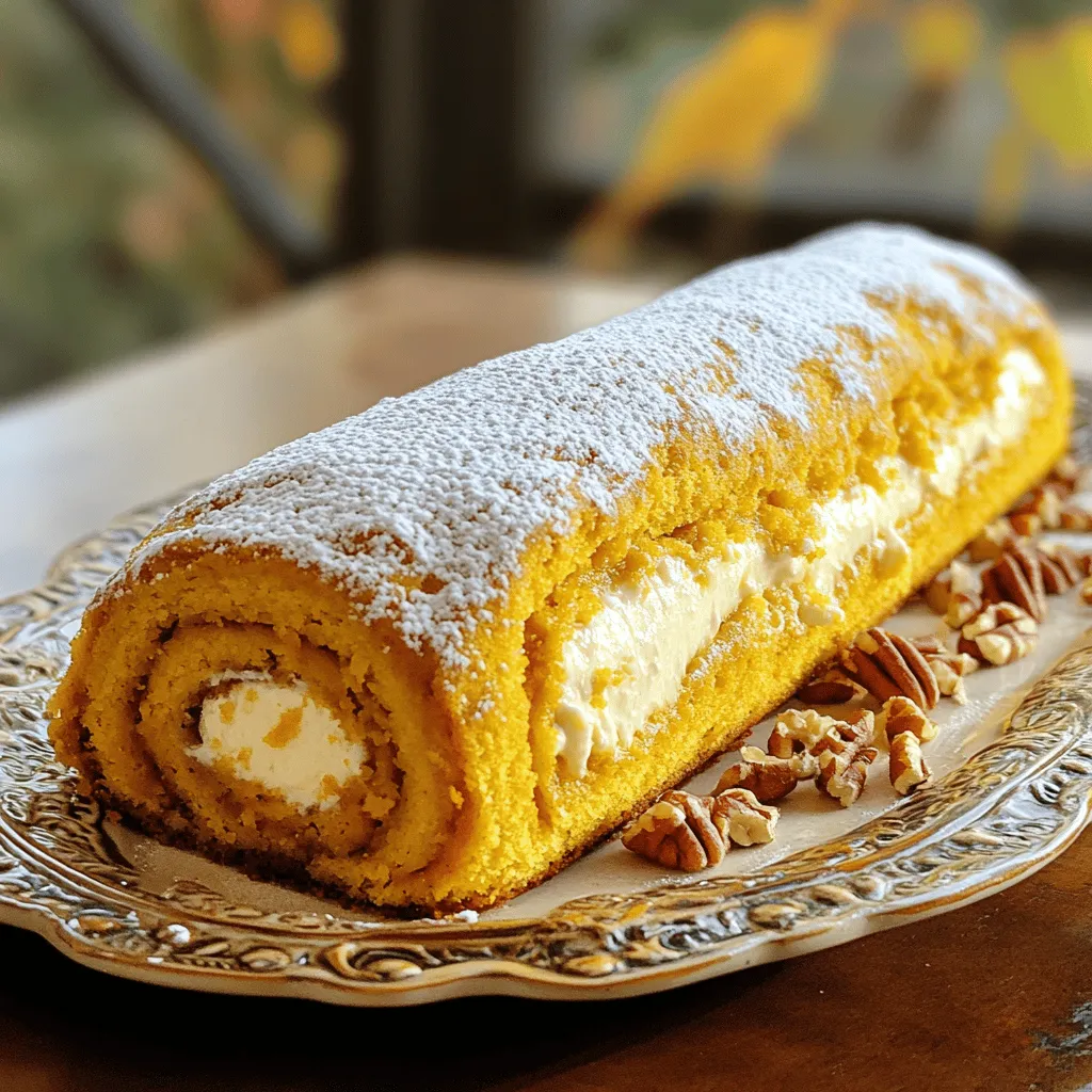 Für den perfekten Kürbis Rollkuchen benötigst du diese Zutaten: - 3/4 Tasse Weizenmehl - 1/2 Teelöffel Backpulver - 1/2 Teelöffel Natron - 1 Teelöffel gemahlener Zimt - 1/2 Teelöffel gemahlener Ingwer - 1/4 Teelöffel gemahlene Muskatnuss - 1/4 Teelöffel Salz - 3 große Eier - 1 Tasse Kristallzucker - 1 Tasse Kürbispüree (aus der Dose) - 1 Teelöffel Vanilleextrakt Diese Zutaten geben deinem Kuchen den perfekten Geschmack und die richtige Konsistenz. Die Gewürze bringen die Wärme des Herbstes in jeden Bissen. Die Füllung macht den Kuchen besonders lecker. Hier sind die benötigten Zutaten: - 1 Tasse Frischkäse, weich - 1/2 Tasse Puderzucker - 1 Teelöffel Zitronensaft - 1 Teelöffel Vanilleextrakt (für die Füllung) Die Kombination aus Frischkäse und Puderzucker sorgt für eine süße und cremige Füllung. Der Zitronensaft gibt einen frischen Kick. Um deinen Kuchen noch schöner zu machen, kannst du folgende Garnierungen verwenden: - Gehackte Pekannüsse oder Walnüsse Die Nüsse fügen eine knusprige Textur hinzu. Sie sind auch eine tolle Möglichkeit, den Kuchen zu dekorieren. Serviere ihn auf einer schönen Platte, bestäubt mit Puderzucker, für einen eleganten Look. Zuerst heize deinen Ofen auf 175°C vor. Lege ein Backblech mit Backpapier aus. Fette das Papier leicht ein. Das hilft, den Kuchen später einfach herauszuholen. Bereite ein sauberes Geschirrtuch vor und bestäube es mit Puderzucker. So bleibt der Kuchen beim Rollen nicht kleben. In einer Schüssel mische das Weizenmehl, Backpulver, Natron, Zimt, Ingwer, Muskatnuss und Salz. In einer großen Schüssel schlage die Eier und den Kristallzucker für 2-3 Minuten. Die Mischung soll leicht und fluffig sein. Füge das Kürbispüree und den Vanilleextrakt hinzu. Mische alles gut. Gib nun die trockenen Zutaten zur Eiermischung. Mische nur so lange, bis alles gerade zusammenkommt. Übermische nicht, das macht den Kuchen fest. Gieße den Teig ins Backblech. Verteile ihn gleichmäßig mit einem Spatel. Backe den Kuchen 13-15 Minuten. Er ist fertig, wenn er beim Berühren leicht zurückspringt. Nimm den Kuchen aus dem Ofen und stürze ihn auf das mit Puderzucker bestäubte Geschirrtuch. Ziehe vorsichtig das Backpapier ab. Rolle den Kuchen nun von einer kurzen Seite her auf, zusammen mit dem Geschirrtuch. Lass ihn in dieser Position vollständig abkühlen. Um einen perfekten Kürbis Rollkuchen zu machen, gibt es einige Fehler, die Sie vermeiden sollten. Mischen Sie die Zutaten nicht zu lange. Wenn der Teig zu lange gerührt wird, wird der Kuchen zäh. Achten Sie darauf, das Backpapier vorsichtig abzuziehen. Wenn es zu fest sitzt, kann der Kuchen brechen. Lassen Sie den Kuchen vollständig abkühlen, bevor Sie die Füllung auftragen. Andernfalls wird die Füllung warm und läuft heraus. Heizen Sie Ihren Ofen immer vollständig vor. Ein gut vorgeheizter Ofen sorgt für gleichmäßiges Backen. Verwenden Sie ein Backblech mit den richtigen Maßen. Ein 38x25 cm Blech funktioniert am besten. Achten Sie darauf, das Blech leicht einzufetten und mit Backpapier auszulegen. So lassen sich der Kuchen und die Füllung leicht lösen. Backen Sie den Kuchen nur, bis er leicht zurückspringt. Zu langes Backen macht ihn trocken. Nüsse wie Pekannüsse oder Walnüsse bringen einen tollen Crunch. Sie können sie einfach unter die Füllung mischen oder als Dekoration verwenden. Wenn Sie mehr Geschmack wollen, fügen Sie etwas Muskatnuss oder Ingwer zur Füllung hinzu. Diese Gewürze harmonieren gut mit dem Kürbis. Auch ein Hauch von Karamell kann dem Kuchen eine besondere Note geben. Experimentieren Sie ruhig mit verschiedenen Aromen, um Ihren perfekten Kürbis Rollkuchen zu finden. {{image_4}} Für eine vegane Kürbisrolle tauschen Sie die Eier gegen Apfelmus. Verwenden Sie 1/4 Tasse Apfelmus pro Ei. Auch den Frischkäse können Sie ersetzen. Nehmen Sie einfach vegane Frischkäse-Alternativen. Diese Tipps helfen Ihnen, den gleichen tollen Geschmack zu erreichen. Glutenfreie Kürbisrolle ist einfach. Ersetzen Sie das Weizenmehl durch eine glutenfreie Mehlmischung. Achten Sie darauf, dass die Mischung Xanthan-Gummi enthält. Das gibt dem Kuchen Struktur und hilft beim Aufgehen. So bleibt der Kuchen fluffig und lecker. Sie können die Füllung nach Ihrem Geschmack anpassen. Fügen Sie zum Beispiel Zimt oder geriebene Nüsse hinzu. Eine Schokoladenfüllung ist auch eine köstliche Wahl. Probieren Sie auch Kürbiskernöl für einen nussigen Geschmack. Seien Sie kreativ mit Aromen und Texturen! Um den Kürbis Rollkuchen frisch zu halten, kühlen Sie ihn richtig. Wickeln Sie den Kuchen fest in Frischhaltefolie. Das hilft, die Feuchtigkeit zu bewahren. Stellen Sie sicher, dass er gut eingewickelt ist, um das Austrocknen zu vermeiden. Im Kühlschrank hält sich der Kürbis Rollkuchen etwa fünf bis sieben Tage. Achten Sie darauf, ihn in einem luftdichten Behälter oder in Folie zu lagern. So bleibt er frisch und lecker. Wenn Sie ihn länger aufbewahren möchten, denken Sie ans Einfrieren. Das Einfrieren ist eine tolle Option! Wickeln Sie den Kuchen fest in Frischhaltefolie und dann in Alufolie. So bleibt er bis zu drei Monate frisch. Zum Auftauen legen Sie den Kuchen einfach in den Kühlschrank. Lassen Sie ihn dort über Nacht. Wenn Sie ihn dann servieren, wird er fast wie frisch gebacken schmecken. Du kannst den Kürbisrollen-Kuchen bis zu drei Tage im Voraus machen. Lagere ihn einfach im Kühlschrank. Der Kuchen bleibt frisch und lecker. Wenn du ihn länger aufbewahren willst, friere ihn ein. So bleibt der Geschmack auch nach Wochen erhalten. Ja, frisches Kürbispüree ist eine tolle Wahl! Koche und püriere den Kürbis vorher. Achte darauf, dass er gut abgekühlt ist. Frisches Püree hat einen reicheren Geschmack. Es kann jedoch etwas feuchter sein, also passe die Backzeit an. Die Dekoration macht den Kuchen besonders ansprechend. Hier sind einige Tipps: - Bestäube die Scheiben mit Puderzucker für einen eleganten Look. - Füge gehackte Nüsse wie Pekannüsse oder Walnüsse hinzu. - Ein Minzzweig bringt Frische und Farbe. - Verwende eine schöne Servierplatte, um den Kuchen zu präsentieren. Mit diesen Tipps hebst du deinen Kürbisrollen-Kuchen hervor! Wir haben die Grundlagen und das Wissen für einen tollen Kürbisrollen-Kuchen behandelt. Du kennt jetzt die Zutaten, die richtige Zubereitung und wichtige Tipps. Variationen wie vegane und glutenfreie Optionen machen es spannend. Denke auch an die Lagerung, um den Kuchen frisch zu halten. Mit diesen Insights wird dein Kuchen ein Hit. Jetzt kannst du sie umsetzen und viel Freude dabei haben!