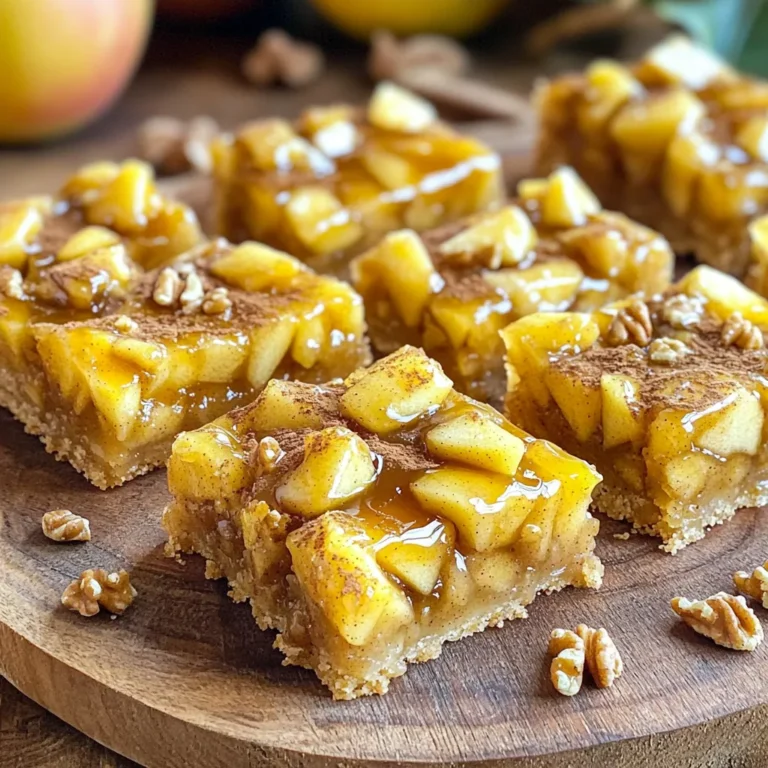 Für die Apfelriegel brauchen wir: - 2 Tassen Allzweckmehl - 1 Teelöffel Backpulver - 1/2 Teelöffel Natron - 1/4 Teelöffel Salz - 1 Teelöffel gemahlener Zimt - 1/2 Tasse ungesalzene Butter, weich - 1 Tasse brauner Zucker, gepackt - 1/2 Tasse Kristallzucker - 2 große Eier - 2 Teelöffel Vanilleextrakt - 1 1/2 Tassen geschälte und gewürfelte Äpfel (ca. 2 mittelgroße Äpfel) - 1/2 Tasse gehackte Walnüsse (optional) Die Kombination dieser Zutaten macht die Riegel saftig und süß. Die Äpfel bringen Frische und die Nüsse einen knusprigen Biss. Zimt fügt Wärme hinzu, die jeden Bissen lecker macht. Für die leckere Ahorn-Glasur benötigen Sie: - 1 Tasse Puderzucker - 2 Esslöffel Ahornsirup Die Glasur ist einfach. Sie gibt den Riegeln einen süßen, klebrigen Abschluss. Ahornsirup hat einen tollen Geschmack und macht die Riegel besonders. Sie können die Riegel anpassen, indem Sie einige Zutaten ändern: - Nüsse: Verwenden Sie Mandeln oder Pecannüsse statt Walnüsse. - Äpfel: Nutzen Sie Birnen oder Pfirsiche für eine fruchtige Note. - Zucker: Ersetzen Sie den Kristallzucker durch Honig oder Agavendicksaft. Mit diesen Optionen können Sie die Riegel nach Ihrem Geschmack gestalten. Experimentieren macht das Kochen spannend und kreativ! Zuerst heizen Sie den Ofen auf 175°C vor. Nehmen Sie eine Backform von 23x33 cm. Fetten Sie diese gut ein und legen Sie sie mit Backpapier aus. Lassen Sie das Papier über den Rand hinausragen. So nehmen Sie die Riegel später leicht heraus. Geben Sie in eine mittlere Schüssel 2 Tassen Allzweckmehl. Fügen Sie 1 Teelöffel Backpulver, 1/2 Teelöffel Natron, 1/4 Teelöffel Salz und 1 Teelöffel gemahlenen Zimt hinzu. Mischen Sie alles gut und stellen Sie es beiseite. In einer großen Schüssel schlagen Sie 1/2 Tasse weiche ungesalzene Butter mit 1 Tasse braunem Zucker und 1/2 Tasse Kristallzucker. Rühren Sie alles bei mittlerer Geschwindigkeit, bis die Masse leicht ist. Das dauert etwa 3-4 Minuten. Fügen Sie dann 2 große Eier nacheinander hinzu. Rühren Sie nach jedem Ei gut um. Geben Sie 2 Teelöffel Vanilleextrakt hinzu und verrühren Sie alles gut. Jetzt kommen die trockenen Zutaten. Fügen Sie diese nach und nach zur Butter-Zucker-Mischung hinzu. Rühren Sie nur so lange, bis alles gut vermischt ist. Überrühren Sie den Teig nicht. Heben Sie 1 1/2 Tassen gewürfelte Äpfel und 1/2 Tasse gehackte Walnüsse, falls gewünscht, vorsichtig unter den Teig. Gießen Sie den Teig in die vorbereitete Backform. Streichen Sie ihn gleichmäßig glatt. Backen Sie die Riegel im vorgeheizten Ofen für ca. 25-30 Minuten. Überprüfen Sie mit einem Zahnstocher, ob die Riegel fertig sind. Stecken Sie ihn in die Mitte. Wenn er sauber herauskommt, sind die Riegel bereit. Während die Riegel backen, bereiten Sie die Glasur vor. Nehmen Sie eine kleine Schüssel und geben Sie 1 Tasse Puderzucker und 2 Esslöffel Ahornsirup hinein. Rühren Sie alles glatt. Nach dem Backen lassen Sie die Riegel etwa 10 Minuten in der Form abkühlen. Heben Sie die Riegel dann mit Hilfe des Backpapiers heraus. Lassen Sie sie auf einem Kuchengitter vollständig abkühlen. Sobald die Riegel abgekühlt sind, träufeln Sie die Glasur gleichmäßig über die Oberseite. Lassen Sie die Glasur ein paar Minuten setzen, bevor Sie die Riegel in Quadrate schneiden. Um die besten Apfelriegel zu machen, achte auf die Frische der Äpfel. Wähle knackige, süße Äpfel. Ich empfehle Sorten wie Granny Smith oder Honeycrisp. Diese geben den Riegeln einen tollen Geschmack. Mische die trockenen Zutaten gut, um Klumpen zu vermeiden. Das sorgt für einen glatten Teig. Rühre die Äpfel und Walnüsse vorsichtig unter. So bleiben sie ganz und sorgen für einen schönen Biss. Ein häufiger Fehler ist das Übermixen des Teigs. Dies kann die Riegel hart machen. Mische die Zutaten nur, bis sie gerade kombiniert sind. Ein weiterer Fehler ist, die Riegel zu lange zu backen. Kontrolliere die Riegel nach 25 Minuten. Der Zahnstocher sollte sauber herauskommen. Lass die Riegel nach dem Backen in der Form abkühlen. So bleiben sie saftig und lecker. Für die Präsentation lege die Riegel auf eine schöne Platte. Du kannst sie mit Zimt oder gehackten Walnüssen garnieren. Serviere sie mit einer kleinen Schale extra Ahornsirup. So kann jeder nach Belieben nachsüßen. Diese kleinen Details machen einen großen Unterschied. Sie lassen die Riegel noch einladender aussehen. {{image_4}} Du kannst die Äpfel in diesem Rezept leicht ändern. Probier Birnen oder Pfirsiche aus. Diese Früchte geben einen anderen Geschmack und sind saftig. Mische auch verschiedene Obstsorten für mehr Vielfalt. Äpfel und Birnen zusammen ergeben eine tolle Mischung. Achte darauf, die Früchte gleichmäßig klein zu schneiden. So backen sie gut durch. Wenn du eine vegane Version willst, ersetze die Eier. Du kannst Apfelmus oder Leinsamen verwenden. Mische einen Esslöffel Leinsamen mit drei Esslöffeln Wasser. Lass es einige Minuten stehen, bis es dick wird. Verwende vegane Butter anstelle von normaler Butter. Achte auch darauf, einen veganen Puderzucker für die Glasur zu nutzen. Der Geschmack bleibt trotzdem lecker! Für glutenfreie Apfelriegel wähle ein glutenfreies Mehl. Viele Marken bieten gute Mischungen an. Achte darauf, dass das Mehl für Backen geeignet ist. So bleibt die Textur weich und lecker. Du kannst auch Hafermehl verwenden, wenn du Hafer magst. Stelle sicher, dass die Haferflocken glutenfrei sind. Das gibt den Riegeln einen tollen Geschmack. Lassen Sie die Apfelriegel nach dem Backen vollständig abkühlen. Dies ist wichtig, damit sie nicht matschig werden. Wenn die Riegel warm sind, können sie Feuchtigkeit sammeln. Dies führt zu einer unangenehmen Textur. Stellen Sie sicher, dass Sie sie zunächst etwa 10 Minuten in der Form abkühlen lassen. Danach heben Sie sie mit dem Backpapier heraus. Legen Sie sie auf ein Kuchengitter, um die Luftzirkulation zu fördern. Bewahren Sie die abgekühlten Apfelriegel in einem luftdichten Behälter auf. Dies hält sie frisch und saftig. Sie können auch eine Schicht Backpapier zwischen die Riegel legen. So kleben die Riegel nicht aneinander. Wenn Sie die Riegel länger aufbewahren, können Sie sie auch einzeln in Frischhaltefolie wickeln. Dies ist besonders hilfreich, wenn Sie die Riegel mit zur Arbeit oder Schule nehmen möchten. Die Apfelriegel halten sich in einem luftdichten Behälter bis zu einer Woche. Wenn Sie sie länger aufbewahren möchten, können Sie sie einfrieren. Wickeln Sie die Riegel einzeln in Frischhaltefolie und legen Sie sie in einen Gefrierbeutel. So bleiben sie bis zu drei Monate frisch. Zum Auftauen legen Sie die Riegel einfach bei Raumtemperatur auf einen Teller. So genießen Sie die Riegel auch nach längerer Zeit noch frisch und lecker. Die Apfelriegel halten sich im Kühlschrank etwa eine Woche. Lagern Sie sie in einem luftdichten Behälter. So bleiben sie frisch. Bei Zimmertemperatur sind sie drei bis vier Tage haltbar. Achten Sie darauf, sie vor Wärme und Feuchtigkeit zu schützen. Ja, Sie können die Riegel einfrieren. Lassen Sie sie zuerst komplett abkühlen. Schneiden Sie die Riegel dann in Stücke. Wickeln Sie jedes Stück in Frischhaltefolie. Legen Sie sie in einen gefriergeeigneten Behälter. So bleiben sie bis zu drei Monate frisch. Zum Auftauen legen Sie sie einfach in den Kühlschrank. Wenn Sie keine Walnüsse mögen, gibt es viele Alternativen. Sie können Mandeln, Pecannüsse oder Haselnüsse verwenden. Auch Sonnenblumenkerne sind eine gute Wahl. Für eine nussfreie Option lassen Sie die Nüsse einfach weg. Die Riegel schmecken trotzdem klasse! Die Zutaten für die Apfelriegel sind einfach und vielseitig. Wir haben die besten Tipps zur Herstellung und Lagerung gegeben. Verschiedene Obstsorten und Optionen stehen dir zur Verfügung. Achte darauf, häufige Fehler zu vermeiden und die Riegel richtig zu servieren. Mit diesen Ideen gelingt dir ein schmackhaftes Rezept. Genieß die Apfelriegel frisch oder gut aufbewahrt. Probiere neue Variationen aus und teile sie mit Freunden. Viel Spaß beim Backen und guten Appetit!