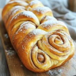 Für ein gutes Zimtschneckenbrot braucht man einige wichtige Zutaten. Diese sind: - 3 ½ Tassen Weizenmehl - ½ Tasse Zucker - 1 Päckchen (2 ¼ Teelöffel) Trockenhefe - 1 Teelöffel Salz - 1 Tasse warmes Milch (ca. 110°F/43°C) - ¼ Tasse ungesalzene Butter, geschmolzen - 2 große Eier - 1 Esslöffel Vanilleextrakt - ⅓ Tasse brauner Zucker - 2 Teelöffel gemahlener Zimt - 1 Eiwasch (1 Ei verquirlt mit 1 Esslöffel Wasser) - Optional: Puderzucker zum Bestäuben Diese Zutaten sorgen für den typischen Geschmack und die Textur des Brotes. Neben den Hauptzutaten gibt es einige zusätzliche Dinge, die du brauchst. Hier sind sie: - Bemehlte Arbeitsfläche: Um den Teig gut zu kneten. - Geschirrtuch: Zum Abdecken des Teiges während der Gehzeiten. - Fett für die Kastenform: Damit das Brot nicht kleben bleibt. Diese kleinen Hilfen machen das Backen einfacher. Die Wahl der Zutaten ist wichtig. Hier sind einige Tipps für die besten Ergebnisse: - Weizenmehl: Wähle ein hochwertiges Mehl. Es sollte gut für das Brotbacken geeignet sein. - Trockenhefe: Achte darauf, dass die Hefe frisch ist. Das sorgt für ein gutes Aufgehen. - Butter: Verwende ungesalzene Butter. So kannst du den Salzgehalt besser kontrollieren. - Zimt: Frisch gemahlener Zimt hat mehr Geschmack als der bereits gemahlene. - Eier: Frische Eier geben dem Brot eine bessere Konsistenz. Gute Zutaten machen den Unterschied zwischen einem guten und einem großartigen Zimtschneckenbrot. Um den Teig zu starten, nimm eine große Schüssel. Mische die warme Milch, die geschmolzene Butter und den Zucker. Streue die Trockenhefe gleichmäßig darüber. Lass es für fünf Minuten ruhen, bis es schäumt. Füge die Eier und den Vanilleextrakt zur Hefemischung hinzu. Rühre alles gut um, bis es gleichmäßig aussieht. Gib dann nach und nach das Weizenmehl und das Salz dazu. Rühre, bis sich der Teig zusammenfügt. Streue etwas Mehl auf die Arbeitsfläche. Platziere den Teig darauf und beginne, ihn zu kneten. Knete etwa acht bis zehn Minuten lang, bis der Teig glatt und elastisch ist. Wenn der Teig klebrig ist, füge mehr Mehl hinzu. Gib den Teig in eine gefettete Schüssel. Decke ihn mit einem Geschirrtuch ab. Lass den Teig an einem warmen Ort für etwa eine Stunde gehen. Er sollte sich in dieser Zeit verdoppeln. Nimm eine kleine Schüssel und mische den braunen Zucker mit dem gemahlenen Zimt. Diese Mischung wird die leckere Füllung für dein Brot. Wenn der Teig aufgegangen ist, drücke ihn herunter. Rolle den Teig auf einer bemehlten Fläche zu einem Rechteck. Bestreiche die Oberseite mit geschmolzener Butter und streue die Zimt-Zucker-Mischung gleichmäßig darüber. Beginne, den Teig straff zu einem Bananenbrot zu rollen. Drücke die Ränder gut zusammen, damit sie geschlossen bleiben. Halbiere den Teig längs mit einem scharfen Messer, damit die Füllung sichtbar wird. Dreh die beiden Hälften vorsichtig miteinander und lege sie in eine gefettete Kastenform. Decke das Brot wieder mit einem Tuch ab und lasse es 30 Minuten gehen. Heize den Ofen auf 350°F (175°C) vor. Bestreiche die Oberseite des Teigs mit Eiwasch. Backe das Brot 25-30 Minuten lang, bis es goldbraun ist. Lass es zehn Minuten in der Form abkühlen, bevor du es auf ein Gitterrost legst. Um leckeres Zimtschneckenbrot zu backen, sollten Sie einige Fehler vermeiden. Ein häufiger Fehler ist, die Hefe nicht richtig aktivieren. Achten Sie darauf, die warme Milch nicht zu heiß zu machen. Zu heiß kann die Hefe abtöten. Lassen Sie die Hefe fünf Minuten ruhen, bis sie schäumt. Ein weiterer Fehler ist, den Teig nicht genug zu kneten. Kneten Sie ihn mindestens 8–10 Minuten, bis er glatt ist. Zu wenig Kneten macht das Brot fest. Die Gehzeit ist entscheidend. Der Teig braucht Wärme und Feuchtigkeit, um gut aufzugehen. Stellen Sie die Schüssel an einen warmen Ort. Decken Sie sie mit einem Geschirrtuch ab. Lassen Sie den Teig mindestens eine Stunde gehen. Er sollte sich verdoppeln. Wenn es kalt ist, kann ein Ofen bei 50°C helfen. Schalten Sie ihn ein, und lassen Sie die Tür einen Spalt offen. Die Konsistenz des Teigs muss richtig sein. Er sollte weich und leicht klebrig sein. Wenn Ihr Teig zu trocken ist, fügen Sie einen Esslöffel Milch hinzu. Bei zu viel Klebrigkeit geben Sie mehr Mehl hinzu. Überprüfen Sie den Teig, indem Sie ihn mit dem Finger drücken. Er sollte zurückspringen. So wissen Sie, dass er bereit zum Formen ist. {{image_4}} Um ein Schokoladen-Zimtschneckenbrot zu machen, füge einfach ½ Tasse Schokoladenstückchen zur Füllung hinzu. Die Schokolade schmilzt beim Backen und gibt dem Brot eine köstliche Süße. Du kannst die Schokoladenstückchen gleich mit der Zimt-Zucker-Mischung streuen. So wird dein Brot noch schokoladiger und leckerer. Nüsse sind eine tolle Ergänzung für dein Zimtschneckenbrot. Verwende ½ Tasse gehackte Walnüsse oder Pekannüsse in der Füllung. Mische sie mit dem braunen Zucker und dem Zimt. Die Nüsse fügen eine knusprige Textur hinzu und passen gut zum süßen Geschmack. Du wirst den Unterschied sofort merken. Wenn du eine vegane Variante machen willst, ersetze die Eier durch ¼ Tasse Apfelmus und die Milch durch eine Pflanzenmilch. Verwende vegane Butter anstelle von normaler Butter. Achte darauf, dass der Zucker vegan ist, denn nicht alle Zucker sind es. Mit diesen Anpassungen bleibt der Geschmack fantastisch und du hast ein leckeres veganes Brot. Um das Zimtschneckenbrot frisch zu halten, lege es in eine Plastiktüte. Diese schützt das Brot vor Luft und Feuchtigkeit. Achte darauf, die Tüte gut zu verschließen. Alternativ kannst du ein luftdichtes Behältnis verwenden. Das Brot bleibt so weich und lecker. Bei Raumtemperatur bleibt das Zimtschneckenbrot bis zu 3 Tage frisch. Wenn du es länger aufbewahren möchtest, lege es in den Kühlschrank. Dort hält es bis zu einer Woche. Du kannst auch das Brot einfrieren. Wickel es gut in Folie ein. Im Gefrierfach hält es bis zu 3 Monate. Wenn du das Brot wieder aufwärmen willst, heize den Ofen auf 350°F (175°C). Wickel das Brot in Alufolie, damit es nicht austrocknet. Backe es etwa 10 Minuten lang. So wird es wieder weich und warm. Du kannst auch eine Scheibe in der Mikrowelle erwärmen, aber achte auf kurze Zeitintervalle. So bleibt es saftig und lecker. Um dein Brot luftiger zu machen, achte darauf, dass du die Hefe gut aktivierst. Mische die warme Milch mit Zucker und Hefe. Lass diese Mischung dann für etwa fünf Minuten stehen. Du solltest kleine Blasen sehen. Dies zeigt, dass die Hefe aktiv ist. Außerdem hilft das Kneten des Teigs. Knete ihn etwa zehn Minuten lang, bis er glatt und elastisch ist. Ein weiterer Tipp ist, den Teig an einem warmen Ort gehen zu lassen. So kann er schön aufgehen. Ja, du kannst das Rezept vorab zubereiten. Du kannst den Teig bis zur ersten Gehzeit zubereiten und dann im Kühlschrank lagern. Achte jedoch darauf, ihn gut abzudecken. Wenn du bereit bist, das Brot zu backen, nimm den Teig aus dem Kühlschrank. Lass ihn bei Raumtemperatur etwa 30 Minuten ruhen, bevor du mit dem Formen und Schneiden beginnst. Wenn der Teig nicht aufgeht, könnte die Hefe alt oder nicht aktiv genug sein. Überprüfe das Haltbarkeitsdatum auf der Packung. Ein weiterer Grund könnte die Temperatur sein. Der Teig braucht eine warme Umgebung. Wenn es zu kalt ist, geht der Teig nicht richtig auf. Stelle die Schüssel an einen warmen Ort oder benutze den Ofen mit nur dem Licht eingeschaltet. Das kann helfen. Die Backzeit kann in verschiedenen Öfen variieren. In der Regel backt das Brot bei 350°F (175°C) für etwa 25-30 Minuten. Überprüfe das Brot nach 25 Minuten. Es sollte goldbraun sein und hohl klingen, wenn du darauf klopfst. Wenn dein Ofen heißer oder kälter ist, kann es länger oder kürzer dauern. Halte immer ein Auge darauf, um das beste Ergebnis zu erzielen. Das Zimtschneckenbrot ist ein wahrer Genuss, wenn man alle Schritte berücksichtigt. Du hast gelernt, welche Zutaten wichtig sind und wie man sie optimal verarbeitet. Das richtige Kneten und die Gehzeiten sind entscheidend für den perfekten Teig. Mit Tipps, um Fehler zu vermeiden, und Variationen kannst du kreativ werden. Der richtige Umgang mit Lagerung und Aufwärmen sorgt dafür, dass dein Brot frisch bleibt. Probiere es aus und genieße deine selbstgemachten Zimtschnecken!