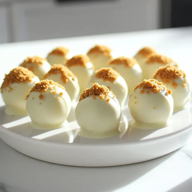 Die Hauptzutaten für die Biscoff-Trüffel sind einfach und lecker. Du brauchst: - 1 Tasse Biscoff-Kekskrümel - 1/2 Tasse cremige Biscoff-Kekspaste - 1/4 Tasse Frischkäse, weich - 1 Teelöffel Vanilleextrakt Diese Zutaten bilden die Basis für die Trüffel. Die Kekskrümel geben Struktur, während die Biscoff-Kekspaste den charakteristischen Geschmack hinzufügt. Frischkäse macht die Mischung cremig. Für die Beschichtung der Trüffel verwendest du: - 1/2 Tasse weiße Schokoladenstückchen - 1 Esslöffel Kokosnussöl - Zusätzliche Kekskrümel zum Wälzen Die weiße Schokolade sorgt für eine süße Hülle. Das Kokosnussöl hilft, die Schokolade geschmeidig zu halten. Die zusätzlichen Kekskrümel setzen einen schönen Akzent und sorgen für einen knusprigen Biss. Um die Trüffel perfekt zu machen, sind diese Zutaten entscheidend. Achte darauf, frische und hochwertige Produkte zu wählen. Die Kombination aus Biscoff-Keksen und weißer Schokolade ergibt einen unwiderstehlichen Snack. Du wirst es lieben, diese Trüffel zu machen und zu essen! Um die Trüffel perfekt zuzubereiten, beginne mit einer großen Rührschüssel. Füge die Biscoff-Kekskrümel, die Biscoff-Kekspaste, den weichen Frischkäse und den Vanilleextrakt hinzu. Rühre alles gut um, bis die Mischung eine einheitliche, teigige Konsistenz hat. Dies ist der Schlüssel zu einem köstlichen Ergebnis. Lass die Mischung für etwa 30 Minuten im Kühlschrank ruhen. Dies hilft, die Masse fester zu machen. Nach der Kühlzeit nimm kleine Portionen von etwa 2,5 cm und forme sie zu Kugeln. Lege die geformten Trüffel auf ein mit Backpapier ausgelegtes Blech. Stelle sie erneut für 15 bis 20 Minuten in den Kühlschrank. So bleiben sie stabil, wenn du sie später beschichtest. Während die Trüffel kühlen, kannst du die weiße Schokolade vorbereiten. Nimm eine mikrowellengeeignete Schüssel und gib die weißen Schokoladenstückchen und das Kokosnussöl hinein. Erhitze die Mischung in 30-Sekunden-Intervallen. Rühre zwischendurch um, bis die Schokolade geschmolzen und glatt ist. Tauche jede Trüffel in die geschmolzene Schokolade. Lass überschüssige Schokolade abtropfen. Wälze die Trüffel dann in zusätzlichen Kekskrümeln. Lege sie zurück auf das Backpapier und stelle sie wieder für 30 Minuten in den Kühlschrank. Jetzt sind deine Biscoff Cookie Butter Truffles bereit für den Genuss! Um die perfekte Teigkonsistenz für deine Biscoff Cookie Butter Truffles zu erreichen, ist es wichtig, die Zutaten gut zu vermengen. Du möchtest eine klebrige, aber formbare Masse. Wenn der Teig zu trocken ist, füge etwas mehr Biscoff-Kekspaste hinzu. Ist er zu feucht? Dann gib mehr Kekskrümel dazu. Lass die Mischung für 30 Minuten im Kühlschrank ruhen. So wird sie fester und lässt sich leichter rollen. Für die Zubereitung der Trüffel benötigst du einige einfache Werkzeuge: - Eine große Rührschüssel - Einen Löffel oder Spatel zum Mischen - Ein Backblech mit Backpapier - Einen Kühlschrank zur Kühlung - Eine mikrowellengeeignete Schüssel für die Schokolade Diese Werkzeuge helfen dir, die Trüffel schnell und einfach zu machen. Die Präsentation der Trüffel kann den Genuss steigern. Lege die fertigen Trüffel auf eine dekorative Platte. Du kannst sie mit zusätzlichen Biscoff-Kekskrümeln oder einer Prise Kakaopulver bestreuen. Das sieht nicht nur toll aus, sondern schmeckt auch lecker. Serviere die Trüffel kalt oder bei Raumtemperatur. So kannst du den köstlichen Biscoff-Geschmack voll genießen! {{image_4}} Wenn du dunkle Schokolade magst, probiere sie für die Beschichtung. Schmelze die dunkle Schokolade wie die weiße. Tauche die Trüffel ein und wälze sie in Kekskrümeln. Die Kombination von dunkler Schokolade und Biscoff ist köstlich und gibt einen neuen Geschmack. Um diese Trüffel glutenfrei zu machen, benutze glutenfreie Kekse. Achte darauf, dass auch die Schokolade glutenfrei ist. Für vegane Trüffel kannst du Frischkäse aus Nüssen verwenden. Wähle vegane Schokolade und ersetze die Kekse durch vegane Varianten. So bleibt der Genuss ganz ohne tierische Produkte. Du kannst auch andere Kekse verwenden. Versuche Oreo oder Speculoos-Kekse. Diese bringen unterschiedliche Geschmäcker. Füge auch Aromen wie Zimt oder Karamell hinzu, um die Trüffel zu variieren. Sei kreativ und finde deine Lieblingskombination! Um die Biscoff Cookie Butter Trüffel frisch zu halten, bewahre sie in einem luftdichten Behälter auf. Lege ein Blatt Backpapier zwischen die Schichten. So kleben die Trüffel nicht zusammen. Stelle den Behälter in den Kühlschrank. So bleiben die Trüffel bis zum Servieren kühl und fest. Die Trüffel halten sich im Kühlschrank etwa eine Woche. Wenn du sie richtig lagerst, bleibt der Geschmack frisch. Überprüfe die Trüffel vor dem Essen auf Veränderungen. Wenn sie komisch riechen oder aussehen, wirf sie lieber weg. Sicherheit geht vor! Du kannst die Trüffel auch einfrieren. Lege sie einfach auf ein Backblech und friere sie etwa eine Stunde ein. Danach kannst du sie in einen luftdichten Behälter umfüllen. Die Trüffel bleiben so bis zu drei Monate frisch. Zum Auftauen, lege sie einfach für einige Stunden in den Kühlschrank. Das gibt dir frische Trüffel, wann immer du möchtest! Die Biscoff-Trüffel sind im Kühlschrank gut für etwa eine Woche haltbar. Achte darauf, sie in einem luftdichten Behälter zu lagern. So bleiben sie frisch und lecker. Wenn du sie länger aufbewahren möchtest, kannst du sie auch einfrieren. Im Gefrierschrank halten sie bis zu drei Monate. Ja, du kannst die Trüffel ohne Frischkäse machen. Die Trüffel werden dann etwas trockener sein. Du kannst stattdessen mehr Biscoff-Kekspaste verwenden. Das gibt den Trüffeln die nötige Feuchtigkeit. Alternativ kannst du auch einen pflanzlichen Frischkäse verwenden, um die Konsistenz zu erhalten. Das Rezept ergibt etwa 12 bis 15 Trüffel. Die genaue Anzahl hängt davon ab, wie groß du die Kugeln formst. Wenn du die Trüffel kleiner machst, kannst du mehr Portionen erhalten. Wenn du sie größer machst, hast du weniger. Es ist eine tolle Leckerei für Partys oder zum Teilen mit Freunden! In diesem Artikel haben wir die Zutaten, die Zubereitung und die Aufbewahrung von Biscoff-Trüffeln durchgenommen. Ich habe wichtige Tipps gegeben, damit deine Trüffel perfekt gelingen. Variationen erlauben dir, kreativ zu sein und die Trüffel zu personalisieren. Denke daran, die Trüffel kühl zu lagern für lange Haltbarkeit. Mit diesem Wissen kannst du jetzt leckere Trüffel selbst machen! Viel Spaß beim Ausprobieren!