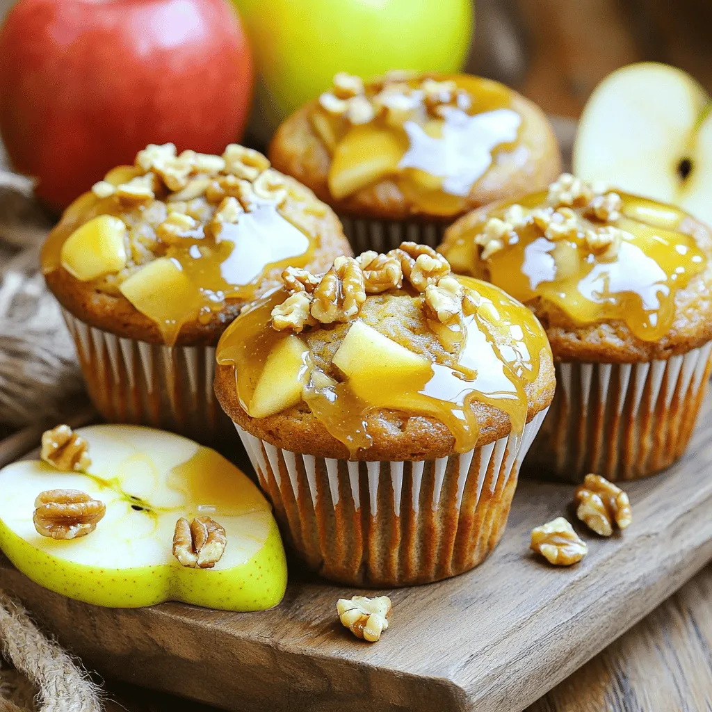 Für die Muffins benötigst du folgende Hauptzutaten: - 2 Tassen Weizenmehl - 1 Tasse Kristallzucker - 1 Esslöffel Backpulver - 1/2 Teelöffel Salz - 1 Teelöffel gemahlener Zimt - 1/2 Teelöffel Muskatnuss - 1/2 Tasse ungesalzene Butter, geschmolzen - 1 Tasse Milch - 2 große Eier - 1 Teelöffel Vanilleextrakt - 2 Tassen gewürfelte Äpfel (geschält, wie Granny Smith oder Honeycrisp) Diese Zutaten bringen den perfekten Geschmack und die richtige Textur in deine Muffins. Das Mehl und der Zucker geben der Basis Stabilität. Die Gewürze bringen Wärme und Tiefe. Für die Ahornglasur brauchst du: - 1/4 Tasse Ahornsirup - 1/2 Tasse Puderzucker Diese Zutaten verbinden sich gut und verleihen den Muffins eine süße, glänzende Schicht. Der Sirup sorgt für den typischen Ahorngeschmack. Du kannst auch hinzufügen: - Gehackte Walnüsse oder Pekannüsse Nüsse bringen zusätzlichen Crunch und Geschmack. Sie sind eine tolle Ergänzung, wenn du etwas mehr Textur magst. Heize deinen Ofen auf 190°C vor. Nimm ein Muffinblech und lege es mit Papierförmchen aus. Alternativ kannst du das Blech einfetten. Nimm eine große Schüssel. Mische 2 Tassen Weizenmehl, 1 Tasse Kristallzucker, 1 Esslöffel Backpulver, 1/2 Teelöffel Salz, 1 Teelöffel Zimt und 1/2 Teelöffel Muskatnuss gut zusammen. Achte darauf, dass alles gleichmäßig verteilt ist. In einer anderen Schüssel gib 1/2 Tasse geschmolzene Butter, 1 Tasse Milch, 2 große Eier und 1 Teelöffel Vanilleextrakt. Rühre die Mischung, bis sie glatt ist. Gieße die flüssigen Zutaten in die Schüssel mit den trockenen Zutaten. Rühre vorsichtig, bis alles gerade vermischt ist. Füge dann 2 Tassen gewürfelte Äpfel hinzu und hebe sie unter. Teile den Teig gleichmäßig in die Muffinförmchen und fülle sie zu zwei Dritteln. Backe die Muffins für 18 bis 22 Minuten. Stecke einen Zahnstocher in die Mitte eines Muffins. Wenn er sauber herauskommt, sind die Muffins fertig. In einer kleinen Schüssel mische 1/4 Tasse Ahornsirup und 1/2 Tasse Puderzucker. Rühre, bis die Mischung glatt ist. Passe die Konsistenz mit mehr Sirup oder Zucker an. Träufle die Glasur über die Muffins und füge, falls gewünscht, gehackte Nüsse hinzu. Lass die Glasur fest werden, bevor du die Muffins servierst. Um perfekte Muffins zu backen, achte darauf, den Teig nicht zu überrühren. Überrühren kann die Muffins hart machen. Rühre nur so lange, bis die Zutaten gerade vermischt sind. Ein paar Klumpen sind in Ordnung. Das gibt den Muffins eine lockere Textur. Die Ahornglasur muss die richtige Konsistenz haben. Sie sollte dick genug sein, um auf den Muffins zu bleiben. Mische den Ahornsirup und Puderzucker gut. Füge mehr Sirup hinzu, wenn die Glasur zu dick ist. Wenn sie zu dünn ist, gib mehr Puderzucker dazu. Teste die Glasur auf einem Muffin und passe sie an. Für eine ansprechende Präsentation serviere die Muffins auf einem rustikalen Holzbrett. Garniere sie mit frischen Apfelscheiben. Ein zusätzlicher Spritzer Ahornsirup macht das Bild noch schöner. Du kannst auch gehackte Nüsse darüber streuen. Das gibt zusätzlichen Crunch und sieht toll aus! {{image_4}} Möchtest du die Muffins gesünder machen? Du kannst Vollkornmehl verwenden. Es gibt mehr Ballaststoffe und Nährstoffe. Du kannst den Kristallzucker durch Honig oder Kokosblütenzucker ersetzen. Diese Alternativen sind süß und natürlich. So bleibt der Geschmack toll, aber es ist gesünder. Um die Muffins noch besser zu machen, füge Nüsse oder Trockenfrüchte hinzu. Gehackte Walnüsse oder Pekannüsse geben einen tollen Crunch. Trockenfrüchte wie Rosinen oder Cranberries sorgen für mehr Süße. Du kannst auch Gewürze wie Ingwer oder Nelken probieren. Diese bringen neue Aromen in dein Rezept. Nutze saisonale Früchte für verschiedene Geschmäcker. Im Herbst sind Birnen oder Quitten lecker. Im Sommer sind frische Beeren eine tolle Wahl. Sie machen die Muffins bunt und fruchtig. So hast du immer eine neue Überraschung in deinen Muffins. Um die Muffins frisch zu halten, lege sie in einen luftdichten Behälter. Du kannst auch ein Tuch verwenden, um die Muffins abzudecken. Stelle sicher, dass sie ganz abgekühlt sind, bevor du sie lagerst. So bleibt die Feuchtigkeit in den Muffins und sie trocknen nicht aus. Du kannst die Muffins bei Raumtemperatur oder im Kühlschrank aufbewahren. Um Muffins einzufrieren, lasse sie zuerst vollständig abkühlen. Wickele jeden Muffin in Frischhaltefolie. Lege dann die eingewickelten Muffins in einen gefrierfesten Beutel. So bleiben sie bis zu drei Monate frisch. Zum Aufwärmen, nimm einen Muffin heraus und lasse ihn bei Raumtemperatur auftauen. Du kannst ihn auch kurz in die Mikrowelle legen. Die Muffins sind bei Raumtemperatur bis zu vier Tage haltbar. Im Kühlschrank bleiben sie etwa eine Woche frisch. Wenn du sie einfrierst, halten sie bis zu drei Monate. Achte darauf, dass sie gut verpackt sind, um Gefrierbrand zu vermeiden. So kannst du jederzeit einen leckeren Muffin genießen. Um die Muffins glutenfrei zu machen, benutze glutenfreies Mehl. Du kannst eine Mischung aus Reismehl, Kartoffelstärke und Tapiokastärke verwenden. Achte darauf, dass das Mehl für Backwaren geeignet ist. Reduziere eventuell die Flüssigkeit, um die Konsistenz zu verbessern. Probiere auch Mandelmehl, es gibt den Muffins einen nussigen Geschmack. Ja, du kannst die Äpfel ersetzen. Birnen oder Pfirsiche passen gut. Auch gefrorene Früchte sind eine Option. Achte darauf, dass sie gut gewaschen und gewürfelt sind. Das sorgt für die richtige Textur. Du kannst sogar getrocknete Früchte wie Rosinen verwenden, falls du einen süßeren Geschmack möchtest. Die Muffins schmecken frisch und warm aus dem Ofen am besten. Die Ahornglasur sorgt für einen süßen Kick. Die Kombination aus Zimt und Muskatnuss bringt die Äpfel zur Geltung. Serviere sie mit einer Tasse Kaffee oder Tee. Das macht das Geschmackserlebnis noch besser. Die Muffins backen in etwa 18 bis 22 Minuten. Achte darauf, dass ein Zahnstocher sauber herauskommt, wenn du ihn in die Mitte stichst. Lass die Muffins nach dem Backen fünf Minuten im Blech abkühlen. Danach kannst du sie auf ein Kuchengitter legen, damit sie vollständig auskühlen. Zusammenfassend haben wir die Hauptzutaten für die Muffins und die Glasur behandelt. Ich habe dir gezeigt, wie du Schritt für Schritt perfekte Muffins backst. Mit unseren Tipps vermeidest du Fehler und präsentierst sie ansprechend. Denke auch an gesunde Alternativen oder saisonale Variationen. Achte auf die Lagerung, damit die Muffins frisch bleiben. Probiere die verschiedenen Varianten aus und finde deine Favoriten! So wird jedes Muffinrezept zu einem Genuss für dich und deine Gäste.
