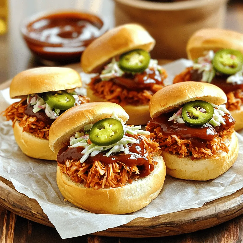 Für die BBQ Jackfruit Sliders benötigst du diese Zutaten: - 2 Dosen junge grüne Jackfruit in Salzlake (nicht in Sirup), abtropfen lassen und abspülen - 1 Esslöffel Olivenöl - 1 Zwiebel, fein gehackt - 3 Knoblauchzehen, gehackt - 1 Tasse BBQ-Sauce (fertig gekauft oder selbstgemacht) - Slider-Brötchen (12 kleine) Zuerst, die Jackfruit ist der Hauptbestandteil. Sie hat eine fleischige Textur und nimmt die Aromen gut auf. Du findest sie in der Dose, oft in asiatischen Geschäften. Hier sind die Gewürze, die du brauchst: - 1 Esslöffel geräuchertes Paprikapulver - 1 Teelöffel gemahlener Kreuzkümmel - 1 Teelöffel Chili-Pulver - Salz und Pfeffer nach Geschmack Die Gewürze geben den Slidern viel Geschmack. Das geräucherte Paprikapulver sorgt für ein rauchiges Aroma. Kreuzkümmel bringt Wärme, während Chili-Pulver die Schärfe hinzufügt. Für das perfekte Essen kannst du diese Extras verwenden: - Eingelegte Jalapeños (optional, zum Servieren) - Coleslaw (optional, zum Servieren) Die Jalapeños fügen Frische und Schärfe hinzu. Coleslaw gibt einen knackigen Kontrast zur Jackfruit. Serviere die Slider auf einem Holzbrett für einen schönen Look. Eine kleine Schüssel mit BBQ-Sauce zum Dippen macht das Erlebnis noch besser. Beginne mit den Dosen Jackfruit. Lass sie gut abtropfen und spüle sie ab. Nimm dann eine Gabel oder deine Hände. Zerkleinere die Jackfruit, bis sie wie gezupftes Fleisch aussieht. Achte darauf, dass du alle Kerne und festen Teile entfernst. So bereitest du die Basis für einen leckeren Slider. Erhitze in einer großen Pfanne einen Esslöffel Olivenöl bei mittlerer Hitze. Füge die fein gehackte Zwiebel hinzu und brate sie fünf Minuten lang. Sie sollte glasig werden. Jetzt kommt der gehackte Knoblauch hinzu. Brate ihn für ein bis zwei Minuten, bis er gut duftet. Dann gib die zerkleinerte Jackfruit in die Pfanne. Vermenge sie gut mit Zwiebel und Knoblauch. Streue das geräucherte Paprikapulver, Kreuzkümmel und Chili-Pulver darüber. Würze mit Salz und Pfeffer und rühre gut um. Gieße die BBQ-Sauce dazu und vermische alles gründlich. Lass die Mischung 20 bis 25 Minuten köcheln. Rühre gelegentlich um, damit die Jackfruit die Aromen aufnimmt. Sie sollte eine klebrige Konsistenz haben, die perfekt ist für die Slider. Heize währenddessen den Ofen auf 180°C vor. Lege die Slider-Brötchen auf ein Backblech und röste sie fünf Minuten lang, bis sie goldbraun sind. Wenn die Jackfruit fertig ist, nimm ein Brötchen und gib eine großzügige Portion der BBQ-Jackfruit-Mischung darauf. Du kannst die Slider mit eingelegten Jalapeños und Coleslaw ergänzen, wenn du magst. Setze die obere Hälfte des Brötchens darauf und genieße deine köstlichen BBQ Jackfruit Sliders! Um die perfekte Konsistenz zu erreichen, ist die Wahl der Jackfruit wichtig. Verwende junge grüne Jackfruit in Salzlake. Spüle die Jackfruit gut ab, um den salzigen Geschmack zu mildern. Zerkleinere sie dann mit deinen Händen oder einer Gabel. Ziel ist es, eine faserige Struktur zu erhalten, die an gezupftes Fleisch erinnert. Achte darauf, dabei die Kerne und festen Teile zu entfernen. Wenn du die Jackfruit gut zerkleinert hast, wird sie die BBQ-Sauce bestens aufnehmen. Um den besten Geschmack zu erzielen, mische die Gewürze gut mit der Jackfruit. Beginne mit geräuchertem Paprikapulver, Kreuzkümmel und Chili-Pulver. Diese Gewürze geben der Mischung Tiefe und Wärme. Vergiss nicht, mit Salz und Pfeffer nach Geschmack zu würzen. Die BBQ-Sauce ist ebenfalls wichtig. Sie fügt Süße und einen rauchigen Geschmack hinzu. Lass die Mischung köcheln, damit die Aromen gut durchziehen. So wird die Jackfruit noch schmackhafter. Die Brötchen spielen eine große Rolle in deinem Slider. Wähle kleine, weiche Slider-Brötchen. Röste sie leicht im Ofen, um eine goldbraune Farbe zu bekommen. Dies sorgt für eine schöne Textur. Ein bisschen Knusprigkeit außen macht einen großen Unterschied. Wenn du magst, kannst du die Brötchen auch mit Butter bestreichen, bevor du sie röstest. Das gibt zusätzlichen Geschmack. Achte darauf, die Brötchen nicht zu lange zu rösten, damit sie nicht zu hart werden. {{image_4}} Für BBQ-Saucen gibt es viele vegane Optionen. Viele Marken bieten leckere, pflanzliche Saucen an. Du kannst auch eigene Saucen machen. Mische Tomatenmark, Ahornsirup und Apfelessig. Das gibt einen süßen und leicht sauren Geschmack. Füge etwas geräuchertes Paprikapulver hinzu. Das macht die Sauce rauchig und aromatisch. Du kannst auch Chipotle-Pulver für mehr Schärfe verwenden. Wenn du glutenfrei isst, gibt es tolle Alternativen. Viele Supermärkte haben glutenfreie Brötchen. Du kannst auch kleine Mais-Tortillas verwenden. Diese sind weich und passen gut zu Jackfruit. Eine andere Option sind glutenfreie Pita-Brote. Sie sind einfach zu füllen und sehr lecker. Achte darauf, dass die Brötchen frisch sind. So schmecken sie am besten. Die richtigen Beilagen machen die Slider noch besser. Coleslaw ist eine tolle Wahl. Er bringt Frische und Knusprigkeit. Außerdem passen eingelegte Jalapeños gut dazu. Sie geben einen scharfen Kick. Du kannst auch Avocado-Scheiben oder frische Kräuter verwenden. Diese machen die Slider cremig und bunt. Serviere dazu knusprige Süßkartoffelpommes oder einen bunten Salat. So hast du ein komplettes und leckeres Essen. Sie können die zubereiteten BBQ Jackfruit Sliders im Kühlschrank aufbewahren. Legen Sie die Slider in einen luftdichten Behälter. So bleiben sie frisch. Sie können sie bis zu drei Tage lagern. Achten Sie darauf, die Brötchen nicht zu lange darin zu lassen. Sie könnten weich werden. Wenn Sie die BBQ Jackfruit länger aufbewahren möchten, frieren Sie sie ein. Füllen Sie die Jackfruit in einen gefrierfesten Beutel. Drücken Sie die Luft heraus und verschließen Sie den Beutel gut. So bleibt der Geschmack erhalten. Sie können sie bis zu drei Monate einfrieren. Vergessen Sie nicht, die Jackfruit vor dem Servieren aufzutauen. Um die Slider aufzuwärmen, verwenden Sie den Ofen. Heizen Sie den Ofen auf 180°C vor. Legen Sie die Slider auf ein Backblech. Erwärmen Sie sie etwa 10 Minuten. So bleiben die Brötchen schön knusprig. Sie können auch die Mikrowelle nutzen, aber die Brötchen könnten weich werden. Wenn die Jackfruit kalt ist, erwärmen Sie sie in einem Topf. So bleibt der Geschmack frisch. BBQ Jackfruit Sliders halten sich gut im Kühlschrank. Sie können sie bis zu drei Tage aufbewahren. Lagern Sie sie in einem luftdichten Behälter. Wenn Sie die Slider aufwärmen, achten Sie darauf, sie nicht zu trocken zu machen. Ein bisschen BBQ-Sauce hilft hier. Ja, frische Jackfruit ist eine tolle Option! Achten Sie darauf, junge grüne Jackfruit zu wählen. Diese hat die richtige Textur für die Slider. Schneiden Sie die Jackfruit auf und entfernen Sie die Kerne. Zerkleinern Sie sie dann, wie in der Rezeptbeschreibung. So erreichen Sie die perfekte Konsistenz. Zu BBQ Jackfruit Sliders passen viele Beilagen. Coleslaw ist eine beliebte Wahl. Er bringt eine frische, knusprige Note. Auch eingelegte Jalapeños sind super lecker. Sie geben den Slidern einen scharfen Kick. Frische Salate oder Kartoffelsalat sind ebenfalls gute Ergänzungen. BBQ Jackfruit Sliders bieten Spaß und Geschmack. Wir haben die besten Zutaten, die Zubereitung und nützliche Tipps besprochen. Außerdem gab es Ideen für Variationen und Lagerung. Erinnern Sie sich, dass die perfekte Konsistenz und Würze wichtig sind. Experimentieren Sie mit Zutaten und Beilagen. Genießen Sie jeden Bissen dieser leckeren, pflanzlichen Slider!