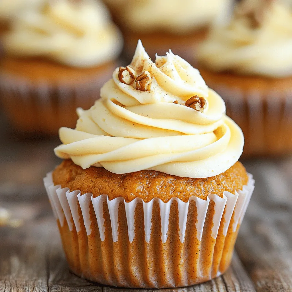 Die Hauptzutaten für die Kürbisgewürz Cupcakes sind einfach zu finden. Hier ist, was du brauchst: - 1 ½ Tassen Allzweckmehl - 1 Tasse Kristallzucker - ½ Tasse brauner Zucker, fest gepackt - 1 Teelöffel Natron - ½ Teelöffel Backpulver - ½ Teelöffel Salz - 2 Teelöffel Kürbiskuchengewürz (oder eine Mischung aus Zimt, Muskatnuss und Ingwer) - 1 Tasse Kürbispüree (aus der Dose oder frisch) - ½ Tasse Pflanzenöl - 3 große Eier - 1 Teelöffel Vanilleextrakt - ½ Tasse gehackte Pekannüsse oder Walnüsse (optional) Diese Zutaten machen die Cupcakes feucht und voller Geschmack. Für das Topping kannst du Frischkäsefrosting verwenden. Es gibt auch viele Variationen. Hier sind einige Ideen: - Selbstgemachtes Frischkäsefrosting - Gekauftes Frischkäsefrosting - Eine Prise Kürbiskuchengewürz für den Geschmack - Geröstete Pekannüsse als Dekoration Das Topping bringt die Cupcakes auf ein neues Level. Manchmal braucht man Alternativen. Hier sind einige Substitutionen: - Glutenfreies Mehl statt Allzweckmehl für glutenfreie Cupcakes - Apfelmus kann Eier ersetzen, um sie vegan zu machen - Kokosöl kann Pflanzenöl ersetzen für einen anderen Geschmack Diese Optionen helfen, die Cupcakes für verschiedene Diäten anzupassen. Zuerst heizen Sie den Ofen auf 175 °C vor. Nehmen Sie eine Muffinform für 12 Cupcakes. Legen Sie die Form mit Papierförmchen aus. So bleibt der Teig nicht kleben. In einer großen Schüssel vermengen Sie die trockenen Zutaten. Mischen Sie 1 ½ Tassen Allzweckmehl, 1 Tasse Kristallzucker, ½ Tasse braunen Zucker, 1 Teelöffel Natron, ½ Teelöffel Backpulver, ½ Teelöffel Salz und 2 Teelöffel Kürbiskuchengewürz. Rühren Sie alles gut durch, bis es gleichmäßig ist. In einer separaten Schüssel verrühren Sie 1 Tasse Kürbispüree, ½ Tasse Pflanzenöl, 3 große Eier und 1 Teelöffel Vanilleextrakt. Mixen Sie, bis die Mischung glatt ist. Fügen Sie die feuchten Zutaten langsam zu den trockenen Zutaten hinzu. Rühren Sie vorsichtig, bis gerade alles vermischt ist. Wenn Sie möchten, können Sie ½ Tasse gehackte Pekannüsse oder Walnüsse hinzufügen. Verteilen Sie den Teig gleichmäßig in die Muffinförmchen. Füllen Sie jede Form zu zwei Dritteln. Backen Sie die Cupcakes für 18-20 Minuten. Machen Sie den Zahnstocher-Test: Stecken Sie einen Zahnstocher in die Mitte. Wenn er sauber herauskommt, sind die Cupcakes fertig. Lassen Sie sie 5 Minuten in der Form abkühlen. Danach legen Sie die Cupcakes auf ein Drahtgitter, um sie vollständig abkühlen zu lassen. Verzieren Sie die Cupcakes nach Belieben mit Frischkäsefrosting. Fügen Sie eine Prise Kürbiskuchengewürz oder geröstete Nüsse hinzu, wenn Sie mögen. Um perfekte Kürbisgewürz Cupcakes zu backen, achte auf die Zutaten. Verwende frisches Kürbispüree, wenn möglich. Das bringt mehr Geschmack. Mische die trockenen und feuchten Zutaten separat, bevor du sie zusammenfügst. Rühre nur kurz, um die Luftigkeit zu bewahren. Fülle die Förmchen nicht zu voll, etwa zwei Drittel sind genug. So gehen sie beim Backen nicht über. Ein häufiger Fehler ist das Überrühren des Teigs. Das führt zu dichten Cupcakes. Ein anderer Fehler ist die falsche Ofentemperatur. Stelle sicher, dass dein Ofen auf 175 °C eingestellt ist. Verwende immer frische Backzutaten. Alte Zutaten können das Ergebnis ruinieren. Achte auch darauf, die Cupcakes nicht zu lange zu backen. Ein Zahnstocher sollte sauber herauskommen. Für die Dekoration empfehle ich Frischkäsefrosting. Es passt perfekt zu den Gewürzen. Du kannst das Frosting mit einer Spritztülle auftragen. Eine Prise Kürbiskuchengewürz obendrauf sieht toll aus. Geröstete Pekannüsse bringen einen schönen Crunch. Nutze bunte Streusel für einen festlichen Look. Das macht deine Cupcakes noch einladender. {{image_4}} Wenn du glutenfreie Kürbisgewürz Cupcakes machen möchtest, ist das ganz einfach. Ersetze das Allzweckmehl durch eine glutenfreie Mehlmischung. Achte darauf, dass die Mischung Xanthan enthält. Das gibt den Cupcakes die richtige Struktur. Du kannst auch Mandelmehl verwenden, um einen nussigen Geschmack zu bekommen. Für vegane Kürbisgewürz Cupcakes kannst du die Eier ersetzen. Nutze stattdessen Leinsamen oder Chiasamen. Mische einen Esslöffel Samen mit drei Esslöffeln Wasser. Lass es fünf Minuten quellen, bis es dick wird. Für das Pflanzenöl kannst du auch Apfelmus verwenden. Das gibt Feuchtigkeit und einen leichten Geschmack. Um deinen Cupcakes mehr Geschmack zu geben, füge Schokoladenstückchen oder gehackte Nüsse hinzu. Du kannst auch eine Prise Ingwer oder Zimt in den Teig geben. Wenn du frisches Obst magst, probiere zerdrückte Bananen oder Äpfel. Diese Zutaten machen die Cupcakes noch leckerer und interessanter. Um deine Kürbisgewürz Cupcakes frisch zu halten, lagere sie in einem luftdichten Behälter. Dieser Behälter schützt vor Feuchtigkeit und Luft. Du kannst die Cupcakes auch in Frischhaltefolie einwickeln. Stelle die Cupcakes an einen kühlen, dunklen Ort, wie eine Speisekammer oder den Kühlschrank. So bleibt ihr Geschmack erhalten. Die Cupcakes sind bei richtiger Lagerung bis zu fünf Tage haltbar. Wenn du sie im Kühlschrank aufbewahrst, halten sie sich sogar eine Woche. Achte darauf, dass sie gut verpackt sind, damit sie nicht austrocknen. Du kannst die Cupcakes auch einfrieren. Lege sie in einen gefriergeeigneten Behälter oder wickle sie in Frischhaltefolie. So halten sie bis zu drei Monate. Wenn du das Frosting separat einfrierst, benutze einen luftdichten Behälter. Lass die Cupcakes vor dem Servieren bei Raumtemperatur auftauen. Frosting kannst du einfach auf die aufgetauten Cupcakes auftragen. Um die Cupcakes weniger süß zu machen, können Sie den Kristallzucker reduzieren. Verwenden Sie ¾ Tasse Zucker anstelle von 1 Tasse. Sie können auch den braunen Zucker auf ¼ Tasse verringern. Eine weitere Option ist, etwas mehr Kürbiskuchengewürz hinzuzufügen. Das gibt den Cupcakes mehr Geschmack, ohne die Süße zu erhöhen. Ja, Sie können frisches Kürbispüree verwenden. Kochen Sie einen Kürbis und pürieren Sie ihn, bis er glatt ist. Achten Sie darauf, das Püree gut abtropfen zu lassen. Zu viel Wasser im Püree kann den Teig zu flüssig machen. Eine Tasse frisches Püree funktioniert gut in diesem Rezept. Kürbisgewürz Cupcakes passen gut zu vielen Aromen. Frischkäsefrosting bringt eine schöne Cremigkeit. Auch Karamellsauce oder Schokoladensoße sind lecker. Für einen knackigen Biss können Sie geröstete Nüsse oben drauf streuen. Eine Tasse Tee oder Kaffee dazu macht das Erlebnis noch besser. Kürbisgewürz Cupcakes sind lecker und einfach zu machen. Wir haben die Hauptzutaten besprochen, die Schritt-für-Schritt-Anleitung gegeben und Tipps zur perfekten Zubereitung geteilt. Auch Variationen und Lagerungshinweise sind wichtig, um die Cupcakes frisch zu halten. Denke daran, die häufigsten Fehler zu vermeiden und kreativ bei der Dekoration zu sein. Mit diesen Informationen kannst du schmackhafte Cupcakes für jede Gelegenheit zaubern. Viel Freude beim Backen und Genießen!