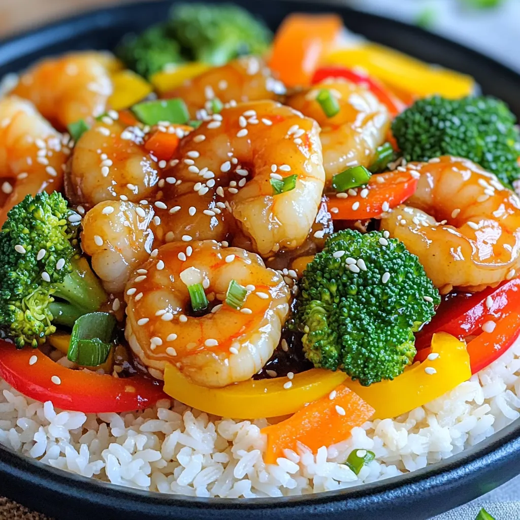 Für dieses leckere Gericht brauchst du: - 450 g große Garnelen, geschält und entdarmt - 2 Esslöffel Honig - 4 Zehen Knoblauch, fein gehackt - 1 Esslöffel Sojasauce - 1 Esslöffel frischer Ingwer, gerieben - 1 Paprika (rot oder gelb), in Streifen geschnitten - 1 Tasse Brokkoli-Röschen - 1 Karotte, dünn geschnitten Außerdem benötigst du: - 2 Esslöffel Olivenöl - 1 Esslöffel Sesamöl - Salz und Pfeffer nach Geschmack - Gekochter Jasminreis oder Quinoa zum Servieren - Sesamsamen und Frühlingszwiebeln zur Garnitur Bei der Auswahl der Garnelen achte auf folgende Dinge: - Kaufe frische Garnelen, die eine klare Farbe haben. - Achte darauf, dass sie fest sind und nicht matschig wirken. - Überlege, ob du rohe oder bereits gekochte Garnelen verwenden möchtest. - Wenn möglich, wähle Garnelen aus nachhaltiger Zucht. - Tiefgekühlte Garnelen können ebenfalls frisch schmecken, wenn sie richtig aufgetaut werden. Um die Honig-Knoblauch-Sauce zuzubereiten, mische einfach in einer kleinen Schüssel die folgenden Zutaten: - 2 Esslöffel Honig - 4 Zehen Knoblauch, fein gehackt - 1 Esslöffel Sojasauce - 1 Esslöffel frischer Ingwer, gerieben Rühre alles gut um, bis die Mischung gleichmäßig ist. Stelle die Sauce dann beiseite. Diese Sauce gibt den Garnelen einen tollen Geschmack und ist ganz einfach zu machen. Nimm nun eine große Pfanne oder einen Wok. Erhitze darin bei mittlerer bis hoher Hitze: - 2 Esslöffel Olivenöl - 1 Esslöffel Sesamöl Gib die großen Garnelen (450 g, geschält und entdarmt) in die Pfanne. Würze sie mit Salz und Pfeffer nach Geschmack. Brate sie 2-3 Minuten lang, bis sie rosa werden. Achte darauf, sie nicht zu lange zu braten, damit sie zart bleiben. Nimm die Garnelen aus der Pfanne und lege sie beiseite. In derselben Pfanne gibst du nun das Gemüse: - 1 Paprika (rot oder gelb), in Streifen geschnitten - 1 Tasse Brokkoli-Röschen - 1 Karotte, dünn geschnitten Brate das Gemüse 4-5 Minuten lang unter Rühren. Es sollte leuchtend und bissfest sein. Danach gib die Garnelen wieder in die Pfanne. Gieße die vorbereitete Honig-Knoblauch-Sauce darüber. Mische alles gut, sodass die Sauce gleichmäßig verteilt ist. Lass alles weitere 2-3 Minuten kochen, bis die Garnelen durchgegart und die Sauce warm ist. Serviere die Mischung sofort auf Jasminreis oder Quinoa und garniere sie mit Sesamsamen und gehackten Frühlingszwiebeln. So bekommst du ein schnelles, leckeres Gericht, das alle lieben werden! Um die Garnelen perfekt zu garen, achte auf die Hitze. Erhitze das Öl bei mittlerer bis hoher Temperatur. Die Garnelen brauchen nur 2-3 Minuten. Sie sind fertig, wenn sie rosa werden. Übergare sie nicht, sonst werden sie zäh. Die Sauce ist einfach, aber wichtig. Mische Honig, Knoblauch, Sojasauce und Ingwer gut. Lass die Mischung kurz stehen, damit die Aromen sich entfalten. Gieße die Sauce erst am Ende über die Garnelen. So bleibt die Sauce frisch und lecker. Du kannst die Garnelen-Pfanne anpassen. Füge mehr Gemüse wie Zucchini oder Erbsen hinzu. Für einen scharfen Kick gib Chili oder Sriracha dazu. Wenn du es süßer magst, erhöhe den Honig. Jeder kann die Pfanne nach seinem Geschmack gestalten. {{image_4}} Für eine vegetarische Version der Honigknoblauch-Pfanne tauschen Sie die Garnelen gegen Tofu. Tofu nimmt den Geschmack der Sauce gut auf. Schneiden Sie den Tofu in kleine Würfel und braten Sie ihn etwa 5 Minuten, bis er goldbraun ist. Folgen Sie dann dem gleichen Rezept, um die Sauce und das Gemüse zuzubereiten. Sie können auch andere Gemüsesorten verwenden. Zucchini, grüne Bohnen oder Pilze passen gut. Schneiden Sie das Gemüse in ähnliche Größen wie die Paprika, damit alles gleichmäßig gart. Fügen Sie das Gemüse einfach nach dem gleichen Schritt im Rezept hinzu. So bleibt alles knackig und frisch. Das Rezept lässt sich leicht anpassen. Fügen Sie Chili-Flocken hinzu, wenn Sie es schärfer mögen. Für einen anderen Geschmack probieren Sie Teriyaki-Sauce oder Hoisinsauce anstelle von Sojasauce. Diese Variationen bringen neue Aromen in Ihre Pfanne. Seien Sie kreativ und finden Sie Ihre Lieblingskombination! Um die Reste der Honigknoblauch-Garnelen-Pfanne richtig zu lagern, lege sie in einen luftdichten Behälter. Achte darauf, dass die Mischung gut abgekühlt ist, bevor du sie verschließt. So bleibt der Geschmack frisch und die Garnelen behalten ihre Textur. Die Reste können im Kühlschrank aufbewahrt werden. Wenn du die Garnelen wieder aufwärmen möchtest, benutze eine Pfanne bei mittlerer Hitze. Füge etwas Öl hinzu, um ein Ankleben zu verhindern. Erwärme die Mischung langsam, damit die Garnelen nicht zäh werden. Du kannst auch etwas frisches Gemüse hinzufügen, um das Gericht aufzufrischen. Im Kühlschrank hält sich die Honigknoblauch-Garnelen-Pfanne etwa 2-3 Tage. Im Gefrierschrank kannst du sie bis zu 2 Monate lagern. Stelle sicher, dass du die Pfanne gut in einem geeigneten Behälter verpackst. So bleibt die Qualität länger erhalten und du kannst das Gericht später genießen. Garnelen sind schnell zubereitet. Normalerweise dauert es etwa 2-3 Minuten. Sie sind fertig, wenn sie rosa und opak sind. Achte darauf, sie nicht zu lange zu kochen. Sonst werden sie zäh. Ja, das kannst du. Die Honig-Knoblauch-Sauce lässt sich gut im Voraus machen. Mische einfach Honig, Knoblauch, Sojasauce und Ingwer in einer Schüssel. Bewahre die Sauce dann in einem luftdichten Behälter im Kühlschrank auf. Sie bleibt dort bis zu einer Woche frisch. Jasminreis oder Quinoa passen perfekt zu dieser Pfanne. Du kannst auch frische Salate oder gedämpftes Gemüse servieren. Diese Beilagen ergänzen die Aromen der Garnelen gut. Auch Noodles sind eine tolle Wahl für mehr Vielfalt. Die Honigknoblauch-Garnelen-Pfanne ist einfach und lecker. Wir haben die Hauptzutaten und Tipps zur Auswahl der besten Garnelen besprochen. Die Schritt-für-Schritt-Anleitung macht es leicht, die Sauce und die Garnelen zuzubereiten. Auch die Aufbewahrung und Variationen für unterschiedliche Geschmäcker wurden behandelt. Kochen macht Spaß, und mit diesen Tipps gelingen dir tolle Gerichte! Probiere es aus und genieße jede Biss.