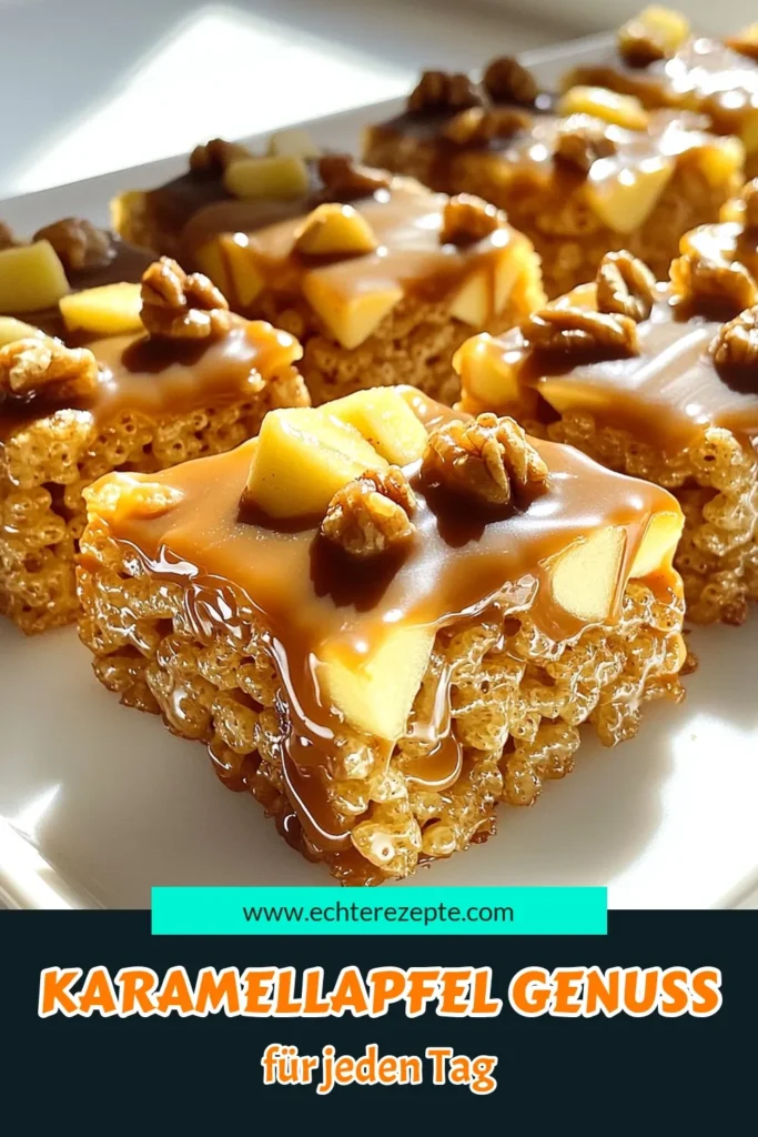 Entdecke das perfekte Rezept für karamellisierte Apfel Rice Krispie Leckereien, die mit köstlicher Karamellsauce und knackigem Apfel die perfekten Snacks für jede Gelegenheit sind! Diese einfache und schnelle Zubereitung begeistert Groß und Klein. Lass dir dieses süße Erlebnis nicht entgehen und klicke jetzt, um die volle Anleitung und weitere Tipps zu entdecken! #RiceKrispieLeckereien #Apfelrezepte #Süßigkeiten #Dessertideen