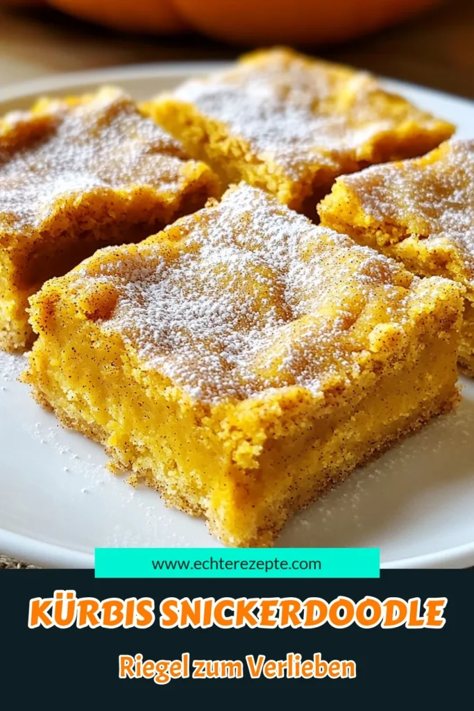Entdecke das perfekte Rezept für unwiderstehliche Brown Butter Pumpkin Snickerdoodle Riegel! Diese köstlichen Riegel vereinen den reichhaltigen Geschmack von gebräunter Butter und Kürbis mit einer Zimtnote. Ideal für den Herbst, sind sie einfach zuzubereiten und ein Hit bei jedem Anlass. Klicke durch, um die vollständigen Schritte und Tipps zu sehen und bringe deine Backkünste auf das nächste Level! #Kürbisrezepte #Snickerdoodle #Backen #Herbstgenuss