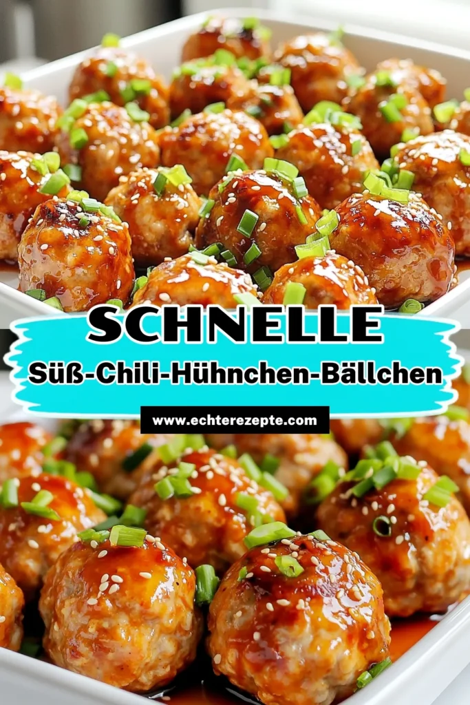 Koche köstliche Air Fryer Süß-Chili-Hühnchen-Frikadellen, die deine Geschmacksnerven begeistern werden! Diese einfachen frikadellen sind innen saftig und außen knusprig, perfekt für jede Gelegenheit. In nur 30 Minuten kannst du dieses leckere Rezept zubereiten. Klicke jetzt, um die Schritt-für-Schritt-Anleitung zu entdecken und genieße einen herzhaften Snack oder Hauptgericht! #AirFryer #Hühnchenrezepte #SüßChili #leckeresEssen