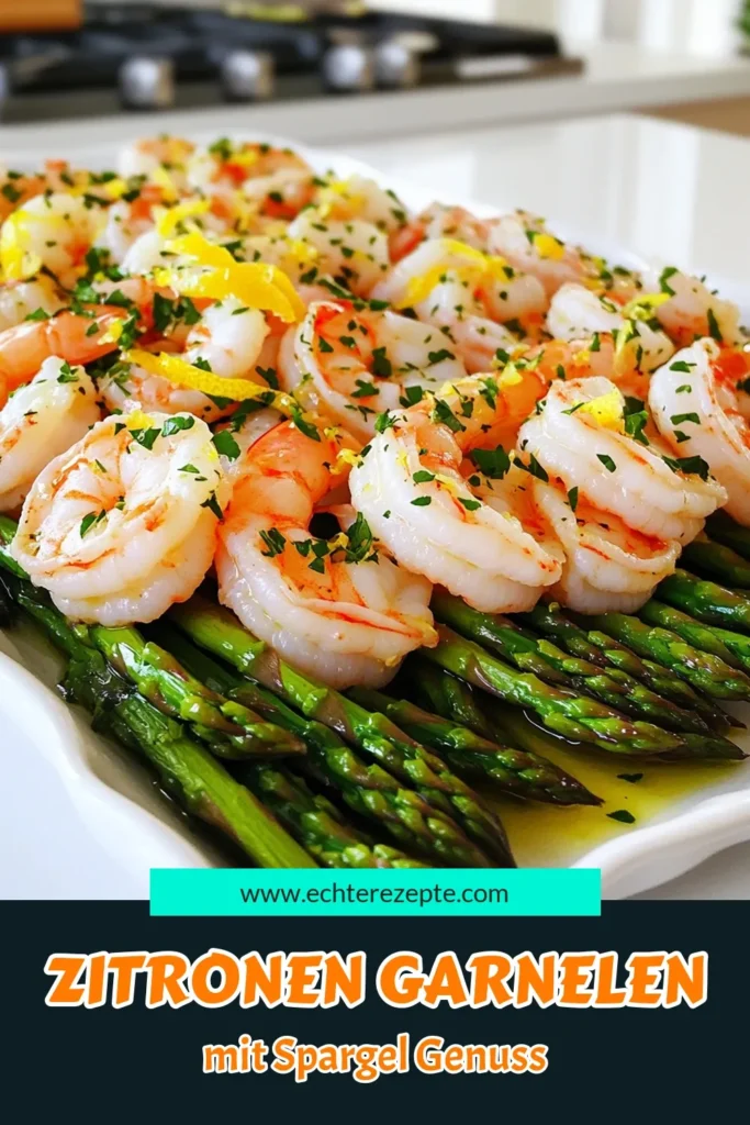 Entdecken Sie das perfekte Rezept für Zesty Lemon Herb Shrimp & Asparagus! Dieses köstliche Gericht kombiniert saftige Garnelen und frischen Spargel, alles in einer aromatischen Zitronen-Kräuter-Marinade. Mit nur 25 Minuten Zubereitungszeit ist es ideal für ein schnelles Dinner. Klicken Sie hier, um das vollständige Rezept zu entdecken und Ihre Geschmacksknospen zu verwöhnen! #Garnelen #Spargel #SchnellesRezept #Zitronengerichte