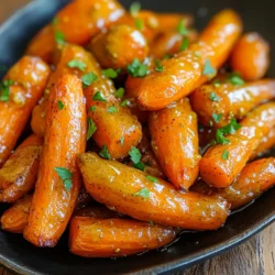 Für die perfekten Honig-Senf-Karotten brauchst du einige Hauptzutaten. Diese sind: - 450 g Babykarotten (oder normale Karotten, in Stifte geschnitten) - 2 Esslöffel Honig - 1 Esslöffel Dijon-Senf - 1 Esslöffel Olivenöl - 1 Teelöffel Knoblauchpulver - Salz und Pfeffer nach Geschmack - Frische Petersilie, gehackt (zum Garnieren) Mit diesen Zutaten bereitest du eine köstliche Marinade vor. Der Honig gibt den Karotten eine süße Note, während der Dijon-Senf für einen leichten Kick sorgt. Du kannst die Grundversion der Karotten leicht anpassen. Hier sind einige Ideen für zusätzliche Zutaten: - Eine Prise Paprikapulver für mehr Würze - Ein Spritzer Zitronensaft für Frische - Einige gehackte Nüsse für Knusprigkeit Diese Variationen machen das Gericht noch interessanter und bieten neue Geschmackserlebnisse. Wenn du keine frischen Zutaten hast, gibt es Alternativen. Du kannst gefrorene Karotten verwenden. Diese sind oft nach dem Blanchieren vorgegart. Achte darauf, sie gut abzutropfen, bevor du sie marinierst. Auch Honig kann durch Agavendicksaft ersetzt werden. So bleibt das Gericht süß, aber vegan. Beginne mit einer Schüssel. Gib 2 Esslöffel Honig hinein. Füge 1 Esslöffel Dijon-Senf hinzu. Dann kommen 1 Esslöffel Olivenöl und 1 Teelöffel Knoblauchpulver. Streue Salz und Pfeffer nach Geschmack dazu. Mit einem Schneebesen rührst du alles gut zusammen. Die Marinade sollte glatt und gut vermischt sein. Nimm nun die 450 g Babykarotten. Wenn du normale Karotten verwendest, schneide sie in Stifte. Gib die Karotten in die Schüssel mit der Marinade. Wälze sie gut in der Marinade. Achte darauf, dass sie überall bedeckt sind. Lass die Karotten für einige Minuten stehen, damit sie den Geschmack aufnehmen. Heize die Heißluftfritteuse auf 190 °C vor. Wenn sie bereit ist, lege die marinierten Karotten in den Korb. Achte darauf, dass sie in einer einzigen Schicht liegen. Frittiere die Karotten für 15 bis 18 Minuten. Schüttle den Korb zur Hälfte der Garzeit. So werden sie gleichmäßig knusprig. Prüfe am Ende, ob die Karotten zart und leicht karamellisiert sind. Nimm sie aus der Heißluftfritteuse und lege sie auf einen Servierteller. Garniere sie mit frisch gehackter Petersilie. Die ideale Temperatur für Ihre Heißluftfritteuse liegt bei 190 °C. Kochen Sie die Karotten 15 bis 18 Minuten lang. Zwischendurch schütteln Sie den Korb. So bekommen die Karotten eine gleichmäßige Garung. Überprüfen Sie nach 15 Minuten, ob sie zart sind. Wenn nicht, lassen Sie sie ein paar Minuten länger. Um die Karotten besonders knusprig zu machen, verwenden Sie die richtige Menge Öl. Zu viel Öl macht sie weich. Zu wenig Öl lässt sie trocken. Ein Esslöffel Olivenöl reicht aus. Achten Sie darauf, dass die Karotten in einer Schicht liegen. Das sorgt für die beste Luftzirkulation. Servieren Sie die Karotten warm auf einem schönen Teller. Dekorieren Sie mit frisch gehackter Petersilie. Das macht den Teller farbenfroh und einladend. Sie können auch mit etwas Honig träufeln, um die Süße zu betonen. Für mehr Abwechslung können Sie die Karotten mit anderen Gemüsesorten kombinieren. {{image_4}} Manchmal möchte ich den Honig in meinem Rezept ersetzen. Das geht ganz einfach! Probiere Agavendicksaft oder Ahornsirup. Diese Süßstoffe geben den Karotten einen anderen, aber leckeren Geschmack. Wenn du weniger süß magst, kannst du auch einen Teil des Honigs weglassen. Gewürze sind eine tolle Möglichkeit, neue Aromen zu entdecken. Ich füge gerne Kreuzkümmel oder Paprika hinzu. Diese Gewürze bringen mehr Tiefe in die Karotten. Auch etwas Chili-Pulver kann für eine scharfe Note sorgen. Experimentiere mit deinen Lieblingselementen! Die Honig-Senf-Karotten passen gut zu vielen Gerichten. Sie sind perfekt zu gebratenem Hähnchen oder gegrilltem Fisch. Du kannst sie auch mit Reis oder Quinoa servieren. Für einen bunten Teller kombiniere sie mit grünem Gemüse wie Brokkoli oder grünen Bohnen. So wird dein Essen nicht nur lecker, sondern auch schön anzusehen! Wenn Sie nach dem Kochen noch Karotten haben, lassen Sie sie zuerst abkühlen. Dann legen Sie die Karotten in einen luftdichten Behälter. Dies hilft, sie frisch zu halten. Sie können die Karotten auch in Frischhaltefolie wickeln. So bleiben sie länger knackig. Lagern Sie die Karotten im Kühlschrank. Um die Karotten wieder warm zu machen, benutzen Sie die Heißluftfritteuse. Stellen Sie die Temperatur auf 160 °C ein. Frittieren Sie die Karotten für 5 bis 7 Minuten. So werden sie wieder knusprig und lecker. Sie können auch eine Pfanne verwenden. Erhitzen Sie etwas Öl und braten Sie die Karotten kurz an. Die Karotten halten sich im Kühlschrank etwa 3 bis 5 Tage. Achten Sie darauf, dass sie gut verpackt sind. Wenn Sie sie länger aufbewahren möchten, frieren Sie sie ein. So bleiben sie bis zu 3 Monate frisch. Denken Sie daran, die Karotten vor dem Einfrieren zu blanchieren. Um die Karotten fester zu machen, koche sie kürzer. Reduziere die Garzeit auf 12 Minuten. Wenn du weichere Karotten magst, verlängere die Garzeit. Probiere 20 Minuten und schau, wie sie dir gefallen. Die Dicke der Karotten beeinflusst auch die Textur. Dünnere Stifte werden schneller weich. Ja, du kannst gefrorene Karotten verwenden. Sie sind praktisch und oft schon vorgekocht. Achte darauf, sie gut abzutropfen, bevor du sie marinierst. Auch die Garzeit kann sich ändern. Überprüfe die Karotten nach 15 Minuten. Sie sollten zart sein, aber nicht matschig. Viele Gemüsesorten sind großartig in der Heißluftfritteuse. Hier sind einige Vorschläge: - Zucchini - Paprika - Brokkoli - Blumenkohl - Süßkartoffeln Diese Gemüse brauchen ähnliche Garzeiten. So kannst du sie zusammen mit den Karotten zubereiten. Experimentiere mit verschiedenen Geschmäckern! In diesem Blogbeitrag ging es um die Zubereitung von Honig-Senf-Karotten. Ich habe die Zutaten und Varianten vorgestellt. Außerdem gab es eine Schritt-für-Schritt-Anleitung zur Zubereitung. Mit Tipps zur perfekten Garzeit und zum Servieren wurden die Karotten noch besser. Egal, ob du auf der Suche nach einer Beilage oder einem Snack bist, diese Karotten passen immer. Probiere verschiedene Zutaten und Variationen aus. Viel Spaß beim Kochen und Genießen!