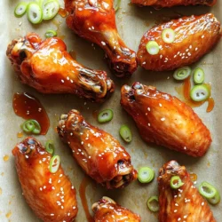 Um die besten würzigen Sriracha Honig-Flügel zu machen, brauchst du einige einfache Zutaten: - 900 g Hähnchenflügel - 60 ml Sriracha-Sauce - 60 ml Honig - 30 ml Sojasauce - 15 ml Apfelessig - 5 g Knoblauchpulver - 5 g Zwiebelpulver - 2 g frisch gemahlener schwarzer Pfeffer - 15 ml Sesamöl Diese Zutaten kommen zusammen, um einen großartigen Geschmack zu erzeugen. Die Sriracha-Sauce bringt die Schärfe, während der Honig die Süße hinzufügt. Um die Flügel zu verfeinern, kannst du auch einige Garnituren verwenden: - Geschnittene Frühlingszwiebeln - Sesamsamen Diese optionalen Zutaten sorgen für einen tollen Look und zusätzlichen Geschmack. Die Frühlingszwiebeln geben einen frischen Biss. Die Sesamsamen fügen eine nussige Note hinzu. Die Nährstoffe dieser Flügel sind wichtig, wenn du auf deine Ernährung achtest. Hier sind einige Angaben: - Kalorien: ca. 400 pro Portion - Proteine: ca. 30 g - Fette: ca. 25 g - Kohlenhydrate: ca. 20 g Diese Angaben sind ungefähre Werte. Sie helfen dir, die Flügel in deine Ernährung einzubauen. Zuerst heizen Sie den Ofen auf 200°C vor. Das ist die perfekte Temperatur. Nehmen Sie ein Backblech und legen Sie es mit Backpapier aus. In einer großen Schüssel mischen Sie die Sriracha-Sauce, den Honig und die Sojasauce. Fügen Sie den Apfelessig, das Knoblauchpulver, das Zwiebelpulver, den schwarzen Pfeffer und das Sesamöl hinzu. Rühren Sie alles gut um. Sie wollen eine glatte Marinade. Jetzt kommen die Hähnchenflügel dazu. Wenden Sie sie in der Sauce, bis sie gut bedeckt sind. Legen Sie die marinierten Hähnchenflügel auf das Backblech. Achten Sie darauf, dass sie in einer einzigen Schicht liegen. Backen Sie sie 40 bis 45 Minuten lang. Vergessen Sie nicht, die Flügel nach der Hälfte der Zeit zu wenden. So werden sie schön knusprig. In den letzten 5 Minuten können Sie etwas von der restlichen Sauce auf die Flügel pinseln. Das gibt extra Glanz. Nehmen Sie die Flügel nach dem Backen aus dem Ofen. Lassen Sie sie einige Minuten ruhen. So bleiben sie saftig. Servieren Sie die Flügel heiß. Garnieren Sie sie mit geschnittenen Frühlingszwiebeln und Sesamsamen, wenn Sie möchten. Diese kleinen Extras machen das Gericht besonders lecker. Um perfekte Knusprigkeit zu erreichen, ist die Backzeit wichtig. Backen Sie die Flügel bei 200°C für 40 bis 45 Minuten. Wenden Sie die Flügel nach der Hälfte der Zeit. Dies hilft, dass sie gleichmäßig garen und knusprig werden. Ein weiterer Tipp ist, die Hähnchenflügel auf einem Backblech mit Backpapier auszulegen. Das verhindert, dass sie anhaften und sorgt für eine gleichmäßige Hitzeverteilung. Wenn Sie am Ende der Garzeit noch etwas Sauce auftragen, bekommen die Flügel einen schönen Glanz. Die Marinierzeit ist entscheidend für den Geschmack. Lassen Sie die Hähnchenflügel mindestens 30 Minuten in der Marinade ruhen. Optimal ist eine Marinierzeit von zwei bis vier Stunden im Kühlschrank. So ziehen die Aromen von Sriracha, Honig und Gewürzen gut ein. Wenn Sie die Flügel über Nacht marinieren, wird der Geschmack noch intensiver. Achten Sie darauf, dass die Marinade gleichmäßig verteilt ist, damit jeder Bissen köstlich ist. Für die Zubereitung brauchen Sie einige einfache Werkzeuge. Hier sind die wichtigsten: - Eine große Rührschüssel für die Marinade - Ein Schneebesen, um die Zutaten zu mischen - Ein Backblech mit Backpapier, um die Flügel zu backen - Eine Zange, um die Flügel zu wenden Diese Werkzeuge machen die Zubereitung einfach und schnell. Sie helfen Ihnen, die Flügel gleichmäßig zu marinieren und zu backen. {{image_4}} Du kannst mit anderen Saucen spielen. Probiere BBQ-Sauce für ein süßes Aroma. Eine Mischung aus Honig und Senf bringt einen tollen Geschmack. Für einen rauchigen Touch, benutze Chipotle-Sauce. Experimentiere mit verschiedenen Kräutern, wie Thymian oder Rosmarin. Wenn Sriracha nicht dein Ding ist, gibt es viele Alternativen. Frank's RedHot ist eine milde Wahl. Für eine fruchtige Note, nutze Mango-Habanero-Sauce. Du kannst auch scharfen Ketchup verwenden. Diese Saucen geben deinen Flügeln eine neue Richtung. Für eine glutenfreie Option, benutze glutenfreie Sojasauce. Vegane Alternativen sind ebenfalls möglich. Statt Hähnchenflügel, probiere Blumenkohlröschen. Diese bieten einen köstlichen Biss und sind perfekt für jeden Esser. Achte darauf, die Marinade anzupassen, um den besten Geschmack zu erhalten. Um die Reste Ihrer würzigen Sriracha Honig-Flügel richtig zu speichern, lassen Sie sie zuerst auf Raumtemperatur abkühlen. Legen Sie die Flügel dann in einen luftdichten Behälter. Sie können auch Frischhaltefolie verwenden. Achten Sie darauf, die Flügel nicht zu stapeln, um die Knusprigkeit zu erhalten. Wenn Sie die Reste aufwärmen, verwenden Sie den Ofen für die besten Ergebnisse. Stellen Sie den Ofen auf 180°C ein. Legen Sie die Flügel auf ein Backblech und erwärmen Sie sie für 10 bis 15 Minuten. So bleiben sie knusprig und lecker. Alternativ können Sie auch eine Pfanne auf mittlerer Hitze verwenden. Braten Sie die Flügel für ein paar Minuten, bis sie heiß sind. Im Kühlschrank halten die Flügel etwa 3 bis 4 Tage. Wenn Sie sie länger aufbewahren möchten, können Sie die Flügel auch einfrieren. In einem luftdichten Behälter oder einem Gefrierbeutel sind sie bis zu 3 Monate haltbar. Achten Sie darauf, die Flügel vor dem Einfrieren gut zu verpacken, um Gefrierbrand zu vermeiden. Spicy Sriracha Honey Wings haben eine angenehme Schärfe. Die Sriracha-Sauce gibt den Flügeln einen kick. Wenn Sie Zwiebeln und Knoblauch mögen, tragen sie auch zum Geschmack bei. Wenn Sie es milder mögen, können Sie die Sriracha-Sauce reduzieren. Fügen Sie mehr Honig hinzu, um die Schärfe auszugleichen. So bleiben die Flügel süß und lecker. Ja, Sie können die Flügel auch frittieren! Frittieren Sie sie in heißem Öl für eine knusprige Textur. Achten Sie darauf, das Öl heiß genug zu machen. So bleiben die Flügel innen saftig und außen knusprig. Frittieren Sie die Flügel etwa 8 bis 10 Minuten lang. Wenden Sie sie, um eine gleichmäßige Bräunung zu erreichen. Lassen Sie die Flügel auf einem Küchentuch abtropfen, um überschüssiges Öl zu entfernen. Zu Spicy Sriracha Honey Wings passen viele Beilagen! Ein frischer Salat bringt einen tollen Kontrast. Auch Reis oder Pommes sind beliebte Optionen. Gemüse-Sticks mit Dip sind eine gesunde Wahl. Sie können auch Tortilla-Chips mit Salsa servieren. Diese Beilagen ergänzen die scharfen Flügel perfekt. Diese Anleitung für würzige Sriracha Honig-Flügel zeigt viele wertvolle Tipps und Tricks. Wir haben die Hauptzutaten und mögliche Garnituren besprochen. Ich habe erklärt, wie du die Flügel richtig marinierst und perfekt backst. Variationen und Lagerungshinweise runden das Ganze ab. Egal, ob du diese Flügel für ein Fest oder zum Abendessen machst, du kannst sie nach deinem Geschmack anpassen. Probiere sie einfach aus und genieße jeden Bissen!
