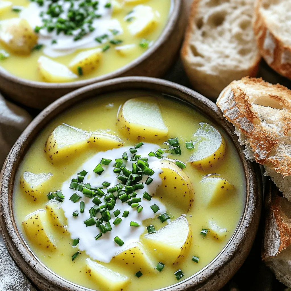 - Lauch: Nimm vier große Lauchstangen. Schneide nur die weißen und hellgrünen Teile. Wasche sie gut und schneide sie in Scheiben. - Kartoffeln: Verwende vier mittlere Yukon Gold Kartoffeln. Schäle sie und würfle sie in kleine Stücke. - Gemüsebrühe: Du brauchst einen Liter Gemüsebrühe. Diese Brühe gibt der Suppe ihren guten Geschmack. - Sahne oder pflanzliche Alternative: Füge 240 ml Sahne oder eine pflanzliche Option hinzu. Das macht die Suppe cremig. - Knoblauch: Verwende drei Zehen Knoblauch. Hacke sie fein, um einen starken Geschmack zu erhalten. - Gewürze und Kräuter: Verwende einen Esslöffel frischen Thymian oder einen Teelöffel getrockneten Thymian. Salz und Pfeffer nach Geschmack geben der Suppe den letzten Schliff. - Schnittlauch: Frisch gehackter Schnittlauch ist ideal zum Garnieren. Er bringt Farbe und einen frischen Geschmack. Zuerst musst du den Lauch gut reinigen. Schneide nur die weißen und hellgrünen Teile. Spüle ihn unter kaltem Wasser, um den Schmutz zu entfernen. Danach schneidest du den Lauch in feine Scheiben. Jetzt erhitze das Olivenöl in einer Pfanne bei mittlerer Hitze. Füge die Lauchscheiben hinzu und dünste sie für etwa fünf Minuten. Sie sollten weich werden und gut duften. Jetzt ist es Zeit, die Zutaten in den Slow Cooker zu geben. Gib die gedünsteten Lauchscheiben, die gewürfelten Kartoffeln, den gehackten Knoblauch und den frischen Thymian hinein. Füge auch die Gemüsebrühe hinzu. Rühre alles gut um, damit sich die Zutaten gleichmäßig verteilen. Vergiss nicht, die Mischung mit Salz und Pfeffer abzuschmecken. Decke den Slow Cooker ab. Stelle die Temperatur auf niedrig und koche die Suppe für sechs bis acht Stunden. Du kannst auch die hohe Stufe wählen und die Suppe in vier Stunden fertigstellen. Überprüfe nach der Kochzeit den Garpunkt der Kartoffeln. Sie sollten zart sein und leicht mit einer Gabel zerdrückt werden können. Wenn die Suppe fertig ist, nimm einen Stabmixer zur Hand. Püriere die Mischung, bis sie glatt ist. Möchtest du eine stückigere Konsistenz? Dann püriere nur die Hälfte der Suppe. Das gibt einen tollen Texturkontrast. Jetzt ist es Zeit, die Sahne hinzuzufügen. Rühre die Sahne oder die pflanzliche Alternative vorsichtig ein. Lasse die Suppe bei niedriger Hitze für etwa zehn Minuten erwärmen. Taste die Suppe erneut ab und passe die Gewürze nach deinem Geschmack an. Sobald die Suppe bereit ist, schöpfe sie in Schalen. Garniere jede Portion mit frisch gehacktem Schnittlauch. Das gibt nicht nur Farbe, sondern auch einen frischen Geschmack. Du kannst die Suppe auch mit einem Schuss Sahne dekorieren. Serviere sie mit knusprigem Brot für eine vollständige Mahlzeit. - Optimale Kochzeiten: Für eine perfekte Kartoffel-Lauch-Suppe ist die Kochzeit entscheidend. Bei niedriger Hitze koche die Suppe für 6-8 Stunden. Das gibt den Aromen Zeit, sich zu entfalten. Auf hoher Stufe sind 4 Stunden ausreichend. - Verwendung von frischen Zutaten: Frischer Lauch und Kartoffeln machen einen großen Unterschied. Sie sorgen für einen besseren Geschmack. Achte darauf, den Lauch gut zu reinigen, um Schmutz zu entfernen. - Vermeidung einer wässrigen Konsistenz: Um eine wässrige Suppe zu vermeiden, füge nicht zu viel Brühe hinzu. Beginne mit 1 Liter und prüfe die Konsistenz. Du kannst immer mehr Brühe hinzufügen, wenn nötig. - Korrektes Würzen: Das richtige Würzen ist wichtig. Verwende Salz und Pfeffer nach Geschmack. Probiere die Suppe während des Kochens. So kannst du die Aromen anpassen und perfektionieren. - Beilagenideen: Serviere die Suppe mit knusprigem Brot oder Brötchen. Das passt gut zu der cremigen Konsistenz der Suppe. Eine einfache Beilage macht das Essen noch leckerer. - Ergänzende Getränke: Ein frischer Weißwein oder ein spritziger Apfelsaft passen gut zu dieser Suppe. Diese Getränke ergänzen die Aromen und machen das Essen besonders. {{image_4}} Für eine vegetarische Kartoffel-Lauch-Suppe benutze Gemüsebrühe. Diese Brühe gibt der Suppe viel Geschmack. Du kannst auch die Sahne durch eine pflanzliche Alternative ersetzen. Kokosmilch oder Cashewcreme sind gute Optionen. So bleibt die Suppe cremig und lecker. Um die Suppe interessanter zu machen, füge andere Gemüsesorten hinzu. Karotten oder Sellerie passen gut dazu. Auch verschiedene Kräuter sind ein guter Zusatz. Petersilie, Dill oder Liebstöckel geben neue Geschmäcker. Experimentiere mit diesen Zutaten und finde deine Lieblingskombination. Das Würzen ist wichtig. Experimentiere mit verschiedenen Gewürzen, um deinen Geschmack zu treffen. Paprika oder Kreuzkümmel können der Suppe ein neues Aroma geben. Du kannst die Gewürze nach Belieben anpassen. Jeder hat einen anderen Geschmack, also mache die Suppe so, wie sie dir am besten gefällt. Um die Kartoffel-Lauch-Suppe frisch zu halten, lagere sie im Kühlschrank. Gib die Suppe in einen luftdichten Behälter. So bleibt sie bis zu fünf Tage gut. Wenn du die Suppe länger aufbewahren möchtest, friere sie ein. Verwende dafür gefriergeeignete Behälter oder Beutel. Achte darauf, etwas Platz im Behälter zu lassen, da die Suppe beim Einfrieren expandiert. Die empfohlene Lagerzeit im Kühlschrank beträgt fünf Tage. Im Gefrierschrank bleibt die Suppe bis zu drei Monate haltbar. Wenn du die Suppe wieder aufwärmst, erwärme sie langsam auf mittlerer Hitze. Rühre oft um, damit sie gleichmäßig warm wird. Du kannst die Suppe auch in der Mikrowelle aufwärmen. Stelle sicher, dass sie vollständig heiß ist, bevor du sie servierst. Hast du Reste? Das ist klasse! Du kannst die Suppe als Basis für andere Gerichte verwenden. Hier sind ein paar Ideen: - Als Soße: Püriere die Suppe und verwende sie als Soße über Gemüse oder Pasta. - In Eintöpfen: Füge gekochtes Fleisch oder mehr Gemüse hinzu, um einen herzhaften Eintopf zu machen. - In Aufläufen: Mische die Suppe mit Reis oder Quinoa für einen leckeren Auflauf. Lass deiner Kreativität freien Lauf und genieße die Reste auf neue Weise! Du kannst die Suppe im Kühlschrank 3 bis 5 Tage aufbewahren. Stelle sicher, dass die Suppe in einem luftdichten Behälter ist. Wenn du mehr Zeit brauchst, friere die Suppe ein. Im Gefrierschrank hält sie bis zu 3 Monate. Denke daran, die Suppe vor dem Einfrieren abkühlen zu lassen. Ja, du kannst die Sahne weglassen. Verwende stattdessen eine pflanzliche Alternative wie Hafer- oder Mandelmilch. Diese Optionen geben einen ähnlichen Geschmack. Du kannst auch Kokosmilch verwenden, um eine cremige Konsistenz zu erreichen. Um die Suppe würziger zu machen, füge eine Prise Cayennepfeffer oder Chilipulver hinzu. Du kannst auch frisch gehackte Chilischoten verwenden. Ein Spritzer Zitronensaft kann ebenfalls helfen, die Aromen zu verstärken. Zu dieser Suppe passen knuspriges Brot oder Brötchen sehr gut. Du kannst auch einen frischen Salat dazu servieren. Käse-Cracker oder geröstetes Gemüse sind weitere gute Optionen. Ja, diese Suppe ist glutenfrei. Die Zutaten wie Kartoffeln und Gemüsebrühe enthalten kein Gluten. Achte jedoch darauf, die Gemüsebrühe zu überprüfen, um sicherzustellen, dass sie glutenfrei ist. Die Kartoffel-Lauch-Suppe ist einfach zuzubereiten. Wir haben die wichtigsten Zutaten wie Lauch, Kartoffeln und Gemüsebrühe besprochen. Die Anleitung führt Schritt für Schritt durch das Kochen und Pürieren. Ich habe Tipps gegeben, um Fehler zu vermeiden und die Suppe perfekt zu würzen. Variationen bieten neue Geschmackserlebnisse. Denken Sie daran: Frische Zutaten machen einen großen Unterschied. Experimentieren Sie mit Gewürzen und verwenden Sie Reste in neuen Gerichten. Viel Spaß beim Kochen!