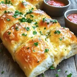 Um Buttery Garlic Pull Apart Bread zu machen, benötigst du folgende Zutaten: - 3 Tassen Weizenmehl - 1 Päckchen (2 1/4 Teelöffel) aktive Trockenhefe - 1 Tasse warme Milch (43°C) - 1/4 Tasse Zucker - 1/4 Tasse ungesalzene Butter, geschmolzen - 1 Teelöffel Salz - 1 Teelöffel Knoblauchpulver - 1/2 Tasse ungesalzene Butter, weich - 4 Knoblauchzehen, fein gehackt - 1/4 Tasse frische Petersilie, gehackt - 1/2 Teelöffel italienische Gewürzmischung - 1/4 Tasse geriebener Parmesan (optional) Diese Zutaten sorgen für einen köstlichen und aromatischen Geschmack. Die Kombination aus frischem Knoblauch und Petersilie macht das Brot zu einem echten Genuss. Wenn du Weizenmehl vermeiden möchtest, sind hier einige Alternativen: - Mandelmehl - Hafermehl - Kokosmehl Diese Mehle haben unterschiedliche Eigenschaften. Mandelmehl ist nussig und leicht. Hafermehl gibt einen milden Geschmack. Kokosmehl ist süßlich, also passe die Zuckermenge an. Probiere, was dir am besten schmeckt! Frische Kräuter sind der Schlüssel zu viel Geschmack. Hier sind einige Tipps: - Wähle Kräuter, die frisch und lebendig aussehen. - Achte auf einen starken Duft. Das zeigt, dass sie frisch sind. - Lagere frische Kräuter im Kühlschrank, um ihre Frische zu bewahren. Frische Kräuter wie Petersilie oder Basilikum machen dein Brot noch besser. Sie geben einen tollen Geschmack und eine schöne Farbe. Um das Brot perfekt zu machen, fangen wir mit der Hefemischung an. Nehmt eine kleine Schüssel und mischt warme Milch mit Zucker und Hefe. Die Temperatur der Milch sollte etwa 43°C sein. Lasst die Mischung 5 bis 10 Minuten ruhen. In dieser Zeit wird sie schaumig. Das zeigt, dass die Hefe aktiv ist. Diese Schritte sind wichtig, um einen guten Teig zu bekommen. Nun geht es weiter zur Teigherstellung. In einer großen Schüssel vermischt ihr Weizenmehl, Salz und Knoblauchpulver. Danach gebt ihr die geschmolzene Butter und die schaumige Hefemischung hinzu. Vermischt alles gut. Der Teig sollte weich aber nicht klebrig sein. Knetet den Teig auf einer bemehlten Fläche für etwa 5 bis 7 Minuten. Er sollte glatt und elastisch werden. Danach legt ihr den Teig in eine gefettete Schüssel, deckt ihn mit einem Küchentuch ab und lasst ihn an einem warmen Ort für eine Stunde ruhen, bis er sich verdoppelt hat. Jetzt formen wir die Teigbällchen. Drückt den aufgegangenen Teig leicht zusammen. Reißt kleine Stücke ab, etwa so groß wie Golfbälle. Jedes Stück wird zu einer Kugel geformt. In einer separaten Schüssel mischt ihr die weiche Butter, den gehackten Knoblauch, die gehackte Petersilie und die italienische Gewürzmischung. Taucht die Teigkugeln in die Knoblauchbutter-Mischung, bis sie gut bedeckt sind. Legt die Kugeln in eine gefettete Gugelhupfform oder Kuchenform. Schichtet sie leicht, um eine schöne Form zu bekommen. Wenn ihr möchtet, streut geriebenen Parmesan über die oberste Schicht. Deckt die Form ab und lasst die Kugeln für 30 Minuten ruhen. Um den Teig perfekt zu machen, achte auf die Knetzeit. Knete den Teig etwa 5-7 Minuten. Er sollte glatt und elastisch sein. Wenn der Teig zu klebrig ist, füge etwas mehr Mehl hinzu. Ist er zu trocken, gib einen Spritzer warme Milch dazu. Lass den Teig dann an einem warmen Ort ruhen. Er sollte sich in der Größe verdoppeln. Der Schlüssel zu intensivem Knoblauchgeschmack liegt in der Menge und der Zubereitung. Nutze frische Knoblauchzehen für besten Geschmack. Hacke den Knoblauch fein, um die Aromen freizusetzen. Mische ihn mit der weichen Butter und den Kräutern. Lass die Mischung ein wenig ziehen, bevor du sie verwendest. Dies verstärkt den Geschmack. Für extra Geschmack kannst du verschiedene Zutaten hinzufügen. Parmesan verleiht eine salzige Note. Füge ihn zur Knoblauchbuttermischung hinzu oder streue ihn oben auf das Brot. Frische Kräuter wie Petersilie oder Basilikum bringen Frische. Auch Chili-Flocken können für einen scharfen Kick sorgen. Experimentiere mit verschiedenen Kombinationen, um deinen Favoriten zu finden. {{image_4}} Käse macht alles besser, auch unser Pull Apart Bread. Du kannst Parmesan oder Mozzarella verwenden. Parmesan gibt einen intensiven Geschmack. Du kannst ihn einfach über die Teigbällchen streuen. Mozzarella schmilzt wunderbar und macht das Brot extra cremig. Probiere beides, um den perfekten Käsegeschmack zu finden. Der Käse sollte frisch gerieben sein. Das macht einen großen Unterschied. Kräuter bringen Frische in das Brot. Basilikum oder Oregano sind tolle Optionen. Basilikum fügt eine süße Note hinzu und passt gut zur Knoblauchbutter. Oregano hat einen kräftigen, würzigen Geschmack. Du kannst die frischen Kräuter in die Knoblauchbutter mischen. Das gibt mehr Aroma. Wenn du getrocknete Kräuter verwendest, nimm weniger. Getrocknete Kräuter sind stärker. Möchtest du es scharf? Füge Chili-Flocken hinzu! Sie bringen einen schönen Kick in das Brot. Streue sie in die Knoblauchbutter, bevor du die Teigbällchen tauchst. Achte darauf, nicht zu viel zu nehmen. Ein bisschen reicht oft aus. Du kannst auch frische Chilis verwenden, wenn du es noch schärfer magst. Probiere es aus und finde deine perfekte Schärfe! Um das Buttery Garlic Pull Apart Bread frisch zu halten, bewahre es in einem luftdichten Behälter auf. Du kannst auch Frischhaltefolie verwenden. Stelle sicher, dass das Brot vollständig abgekühlt ist, bevor du es verpackst. So bleibt die Feuchtigkeit im Brot. Lagere es an einem kühlen, trockenen Ort. So bleibt der Geschmack und die Textur länger erhalten. Wenn du Reste hast, kannst du das Brot einfrieren. Schneide es in Portionen. Wickel jede Portion in Frischhaltefolie. Danach lege sie in einen Gefrierbeutel. So bleibt das Brot bis zu drei Monate frisch. Zum Auftauen lege das Brot über Nacht in den Kühlschrank. Du kannst es auch direkt im Ofen aufwärmen. Um das Brot wieder aufzuwärmen, heize den Ofen auf 175°C vor. Lege das Brot auf ein Backblech. Decke es mit Alufolie ab, damit es nicht austrocknet. Erwärme es für etwa 10-15 Minuten. So wird das Brot wieder warm und lecker. Wenn du es besonders knusprig magst, entferne die Folie in den letzten 5 Minuten. Buttery Garlic Pull Apart Bread bleibt frisch, wenn du es richtig lagerst. Bei Raumtemperatur hält es sich etwa 2-3 Tage. Du solltest es in einem luftdichten Behälter aufbewahren. So bleibt das Brot weich und lecker. Wenn du das Brot länger aufbewahren möchtest, friere es ein. Im Gefrierfach bleibt es bis zu 3 Monate gut. Vor dem Verzehr kannst du es einfach auftauen und aufwärmen. Ja, du kannst den Teig im Voraus zubereiten. Der Teig lässt sich gut lagern. Bereite den Teig bis zu dem Punkt vor, an dem er aufgegangen ist. Danach forme die Kugeln und lege sie in die Backform. Decke die Form mit Folie ab und stelle sie in den Kühlschrank. So kannst du den Teig bis zu einem Tag im Voraus machen. Vor dem Backen sollte der Teig jedoch noch einmal auf Raumtemperatur kommen. Es gibt viele leckere Dips, die gut zu diesem Brot passen. Eine beliebte Wahl ist hausgemachte Marinara-Sauce. Sie ergänzt den Knoblauchgeschmack perfekt. Du kannst auch eine cremige Knoblauchsoße oder Aioli machen. Diese Dips sind einfach und schnell zuzubereiten. Wenn du etwas Schärfe magst, probiere eine scharfe Salsa. Sie bringt eine tolle Würze in dein Essen. Buttery Garlic Pull Apart Bread ist einfach zuzubereiten und lecker. Wir haben die Hauptzutaten erkundet und Alternativen zu Weizenmehl gefunden. Ich habe Tipps gegeben, wie du frische Kräuter auswählst und die perfekte Hefemischung bereitest. Den Teig optimal zu kneten ist wichtig, um die richtige Konsistenz zu erreichen. Variationen mit Käse, Kräutern oder Gewürzen machen das Brot noch interessanter. Bewahre dein Brot frisch auf oder friere es ein. Denke daran, du kannst das Rezept leicht abändern. Probiere es aus und genieße jeden Bissen!