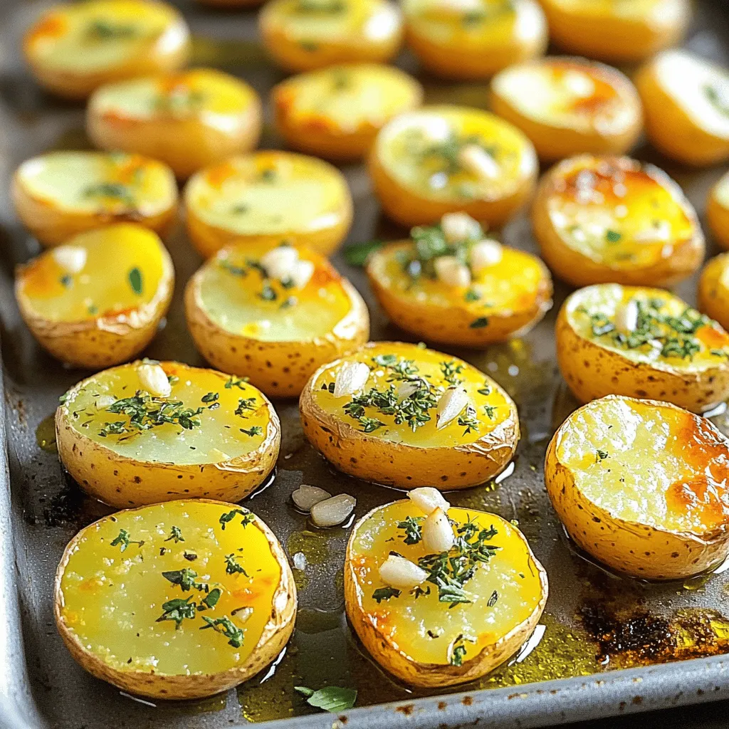 Für die Röstknoblauch Kräuter Kartoffeln brauchst du: - 900 g Baby-Kartoffeln, halbiert - 6 Zehen Knoblauch, zerdrückt - 3 Esslöffel Olivenöl - 2 Teelöffel getrockneter Oregano - 2 Teelöffel getrockneter Thymian - 1 Teelöffel geräucherter Paprika - Salz und Pfeffer nach Geschmack - Frische Petersilie, gehackt (zum Garnieren) Diese einfachen Zutaten machen das Gericht schmackhaft und aromatisch. Wähle Baby-Kartoffeln für die besten Ergebnisse. Sie sind klein und zart. Achte darauf, dass sie fest sind und keine Flecken haben. Frische Kartoffeln haben eine glatte Haut und fühlen sich schwer an. Vermeide schrumpelige oder grüne Kartoffeln, denn sie sind nicht gut. Frische Kräuter bringen einen lebendigen Geschmack. Wenn du frische Petersilie hast, nutze sie! Getrocknete Kräuter sind aber auch toll. Sie sind praktisch und halten lange. Verwende zwei Teelöffel getrockneten Oregano und Thymian. Dies gibt deinen Kartoffeln einen herzhaften Geschmack. Heize deinen Ofen auf 220°C vor. Ein heißer Ofen hilft, die Kartoffeln knusprig zu machen. Nimm eine große Schüssel. Halbiere die Baby-Kartoffeln und gib sie in die Schüssel. Zerdrücke die Knoblauchzehen. Füge sie ebenfalls hinzu. Diese Mischung gibt den Kartoffeln viel Geschmack. Gieße 3 Esslöffel Olivenöl über die Kartoffeln. Streue dann 2 Teelöffel getrockneten Oregano und 2 Teelöffel getrockneten Thymian dazu. Der geräucherte Paprika, 1 Teelöffel, macht die Kartoffeln besonders. Füge Salz und Pfeffer nach Geschmack hinzu. Mische alles gut. Die Kartoffeln müssen gleichmäßig mit dem Öl und den Gewürzen bedeckt sein. Verteile die Kartoffeln auf einem großen Blech. Sorge dafür, dass sie genug Platz haben. Röste sie 25 bis 30 Minuten im Ofen. Nach etwa der Hälfte der Zeit, wende die Kartoffeln. So bräunen sie gleichmäßig. Wenn sie goldbraun und weich sind, nimm sie aus dem Ofen. Lass sie ein paar Minuten ruhen. Garniere die Kartoffeln mit frischer Petersilie vor dem Servieren. Um die besten Röstergebnisse zu bekommen, ist die Vorbereitung wichtig. Hier sind einige Tipps: - Kartoffelgröße: Verwenden Sie Baby-Kartoffeln. Sie rösten gleichmäßiger und schneller. - Würzen: Mischen Sie die Gewürze gut mit den Kartoffeln. So verteilt sich der Geschmack gleichmäßig. - Platz lassen: Legen Sie die Kartoffeln mit Abstand auf das Blech. So wird jede Kartoffel schön knusprig. Einige Fehler können den Geschmack und die Textur der Kartoffeln beeinträchtigen. Achten Sie auf Folgendes: - Zu viele Kartoffeln auf dem Blech: Wenn die Kartoffeln zu dicht beieinander liegen, werden sie dampfig und nicht knusprig. Verteilen Sie sie gut. - Nicht genug Öl: Stellen Sie sicher, dass jede Kartoffel mit Öl bedeckt ist. Dadurch wird die Röstaroma besser. - Vergessen, die Kartoffeln zu wenden: Wenden Sie die Kartoffeln einmal in der Mitte der Garzeit. So bräunen sie gleichmäßig. Hier sind einige nützliche Werkzeuge, die Ihnen helfen, dieses Gericht zuzubereiten: - Große Schüssel: Ideal, um die Kartoffeln und Gewürze zu mischen. - Backblech: Verwenden Sie ein großes Blech für gleichmäßiges Rösten. - Küchenmesser: Zum einfachen Halbieren der Kartoffeln. - Schneidebrett: Eine sichere Fläche, um die Kartoffeln zu schneiden. - Schaufel oder Wender: Zum Wenden der Kartoffeln während des Röstens. {{image_4}} Wenn du deinen Röstknoblauch Kräuter Kartoffeln mehr Geschmack geben möchtest, probiere neue Gewürze aus. Hier sind einige Ideen: - Rosmarin: Füge frischen oder getrockneten Rosmarin hinzu. Sein harziger Geschmack passt gut zu Kartoffeln. - Zitronenschale: Ein wenig Zitronenschale bringt Frische und Tiefe. Verwende sie zusammen mit den Kräutern. - Chili-Flocken: Für einen scharfen Kick, streue Chili-Flocken über die Kartoffeln. Sie werden wunderbar würzig. Diese Variationen machen das Rezept spannend und anpassbar. Du kannst verschiedene Kartoffelsorten verwenden, um neue Texturen und Geschmäcker zu entdecken. Hier sind einige Vorschläge: - Süßkartoffeln: Diese geben einen süßeren Geschmack und eine schöne Farbe. Sie benötigen etwas längere Garzeit. - Festkochende Kartoffeln: Sorten wie Yukon Gold behalten ihre Form gut und haben einen cremigen Geschmack. - Fingerling-Kartoffeln: Diese kleinen Kartoffeln sind perfekt für Blechgerichte. Sie sind zart und haben einen feinen Geschmack. Der Austausch der Kartoffelsorte kann dein Gericht ganz anders machen. Um dein Gericht zu vervollständigen, füge proteinreiche Beilagen hinzu. Hier sind einige tolle Optionen: - Kichererbsen: Röste Kichererbsen mit den Kartoffeln für einen nussigen Biss und mehr Protein. - Quinoa: Eine Quinoa-Beilage liefert viel Eiweiß und ist leicht zuzubereiten. Koche sie einfach während die Kartoffeln im Ofen sind. - Linsen: Sie sind herzhaft und fügen Geschmack hinzu. Linsen sind perfekt für eine sättigende Mahlzeit. Diese Beilagen machen deine Mahlzeit nahrhafter und leckerer. Um übrig gebliebene Röstknoblauch-Kräuter-Kartoffeln gut zu lagern, lassen Sie sie zuerst abkühlen. Legen Sie die Kartoffeln in einen luftdichten Behälter. Dies hilft, die Feuchtigkeit zu bewahren und sie frisch zu halten. Sie können auch ein Stück Papiertuch hineinlegen, um überschüssige Feuchtigkeit zu absorbieren. Um die Kartoffeln wieder aufzuwärmen, nutzen Sie den Ofen. Heizen Sie den Ofen auf 180°C vor. Legen Sie die Kartoffeln auf ein Backblech. Rösten Sie sie für etwa 10-15 Minuten, bis sie heiß sind. Dies hält die Kartoffeln knusprig. Sie können auch die Mikrowelle nutzen. Wärmen Sie die Kartoffeln in kleinen Portionen für 1-2 Minuten auf, aber die Knusprigkeit geht verloren. Im Kühlschrank halten sich die Röstknoblauch-Kräuter-Kartoffeln bis zu 3 Tage. Stellen Sie sicher, dass sie gut verpackt sind. Im Gefrierschrank können sie bis zu 2 Monate gelagert werden. Achten Sie darauf, sie in einem gefrierfesten Behälter oder Beutel zu verstauen. Lassen Sie die Kartoffeln bei Raumtemperatur auftauen, bevor Sie sie wieder aufwärmen. Um knusprige Kartoffeln zu bekommen, gibt es einige einfache Tipps. Zuerst sollten Sie die Kartoffeln gut abtrocknen. Feuchtigkeit kann die Knusprigkeit verringern. Zweitens, verwenden Sie genug Olivenöl. Das sorgt dafür, dass die Kartoffeln schön bräunen. Achten Sie darauf, die Kartoffeln in einer einzigen Schicht auf dem Blech zu verteilen. Wenn sie zu eng stehen, dampfen sie anstatt zu rösten. Drehen Sie die Kartoffeln während des Röstens um. So erhalten sie eine gleichmäßige Bräunung und Knusprigkeit. Ja, Sie können den Knoblauch weglassen oder ersetzen. Wenn Sie Knoblauch nicht mögen, probieren Sie Zwiebeln. Diese geben einen süßen Geschmack. Sie können auch Knoblauchpulver verwenden, wenn frischer Knoblauch nicht zur Hand ist. Für einen anderen Geschmack können Sie auch frische Kräuter wie Rosmarin oder Basilikum verwenden. Diese bieten eine tolle Ergänzung und bringen neue Aromen. Die Röstdauer anderer Gemüsesorten variiert. Kleinere Gemüse wie Karotten oder Zucchini rösten in etwa 20-25 Minuten. Größere Stücke wie Kürbis oder Blumenkohl benötigen etwa 30-35 Minuten. Achten Sie darauf, die Stücke gleichmäßig zu schneiden. Das hilft, dass alles zur gleichen Zeit fertig wird. Überprüfen Sie das Gemüse regelmäßig. Es sollte weich und leicht goldbraun sein. In diesem Blogbeitrag habe ich die wichtigsten Aspekte für perfekte geröstete Kartoffeln behandelt. Wir haben die Zutaten erkundet und nützliche Tipps zur Auswahl der Kartoffeln gegeben. Die Schritt-für-Schritt-Anleitung zeigt, wie man alles richtig macht. Zudem habe ich Tipps und Tricks geteilt, um Fehler zu vermeiden und hervorragende Ergebnisse zu erzielen. Röstkartoffeln sind einfach und vielseitig. Experimentiere mit verschiedenen Gewürzen und Variationen. Mit den richtigen Lagerungshinweisen bleiben sie frisch. Nutze die FAQs, um spezielle Fragen zu klären. Jetzt kannst du loslegen und deine eigene köstliche Variante kreieren!