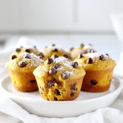 Um köstliche Kürbis-Schokoladen-Muffins zu backen, brauchst du folgende Hauptzutaten: - 1 Tasse Kürbispüree aus der Dose - 1/2 Tasse Pflanzenöl - 1/2 Tasse brauner Zucker - 1/2 Tasse weißer Zucker - 2 große Eier - 1 Teelöffel Vanilleextrakt - 1 1/2 Tassen Weizenmehl - 1 Teelöffel Backnatron - 1 Teelöffel Backpulver - 1 Teelöffel gemahlener Zimt - 1/2 Teelöffel gemahlene Muskatnuss - 1/2 Teelöffel gemahlener Ingwer - 1/4 Teelöffel Salz - 1 Tasse halbbitte Schokoladenstückchen Diese Zutaten machen die Muffins saftig und schokoladig. Das Kürbispüree bringt eine tolle Süße und Textur. Du kannst deine Muffins noch besser machen, indem du folgende optionale Zutaten hinzufügst: - 1/2 Tasse gehackte Walnüsse Walnüsse geben den Muffins einen schönen Crunch. Sie passen perfekt zu den weichen Schokoladenstückchen. Kürbispüree ist der Star dieser Muffins. Ich empfehle, das Püree aus der Dose zu verwenden. Es ist gleichmäßig und hat den richtigen Geschmack. Wenn du frisches Kürbisfleisch verwendest, koche und püriere es vorher gut. Die Zuckerarten, braun und weiß, geben den Muffins eine schöne Süße und Feuchtigkeit. Das Pflanzenöl sorgt dafür, dass die Muffins nicht trocken werden. Wenn du die Gewürze auswählst, benutze frische, gemahlene Gewürze für den besten Geschmack. Das macht deine Muffins noch aromatischer. Um die Muffins zu backen, heize zuerst den Ofen auf 175°C vor. Bereite ein Muffinblech vor, indem du es mit Papierförmchen auslegst oder mit Kochspray einfettest. In einer großen Schüssel mischst du das Kürbispüree, Pflanzenöl, braunen Zucker, weißen Zucker, Eier und Vanilleextrakt. Rühre alles gut durch. Achte darauf, dass keine Klumpen bleiben. In einer separaten Schüssel siebst du das Weizenmehl, Backnatron, Backpulver, Zimt, Muskatnuss, Ingwer und Salz. Dies sorgt für eine gleichmäßige Verteilung der Zutaten. Füge die trockenen Zutaten nach und nach zur nassen Mischung hinzu. Rühre vorsichtig, bis alles gerade so vermischt ist. Übermixen kann die Muffins hart machen. Das richtige Backen ist entscheidend. Fülle die Muffinförmchen zu etwa zwei Dritteln mit dem Teig. So haben die Muffins genug Platz zum Aufgehen. Backe die Muffins 18 bis 22 Minuten lang. Um zu testen, ob sie fertig sind, stecke einen Zahnstocher in die Mitte. Wenn er sauber herauskommt, sind die Muffins bereit. Lasse die Muffins nach dem Backen fünf Minuten im Blech stehen. Danach nimm sie vorsichtig heraus und lege sie auf ein Gestell zum Abkühlen. Dies verhindert, dass sie matschig werden. Die Muffins schmecken warm am besten. Bestäube sie mit Puderzucker für einen hübschen Look. Du kannst auch einige Schokoladenstückchen obenauf legen. Wenn du magst, serviere sie mit einem Klecks Frischkäseaufstrich. Dies bringt einen tollen Geschmack und macht sie noch leckerer. Um luftige Muffins zu backen, ist es wichtig, den Teig nicht zu übermixen. Rühre die feuchten Zutaten gut durch. Füge dann die trockenen Zutaten hinzu. Mische sie nur so lange, bis alles gerade vermischt ist. Das sorgt für eine lockere Textur. Du kannst auch ein Sieb verwenden, um das Mehl und die Gewürze zu sieben. So werden Klumpen vermieden. Außerdem hilft die Luft, die beim Sieben entsteht, den Muffins beim Aufgehen. Ein gutes Muffinblech ist wichtig. Wähle eines aus schwerem Material. Es verteilt die Wärme gleichmäßig. Muffinförmchen aus Papier sind auch nützlich. Sie verhindern, dass der Teig anhaftet. Du kannst auch Silikonförmchen verwenden. Diese sind wiederverwendbar und leicht zu reinigen. Denke daran, den Ofen immer vorzuheizen. So backen die Muffins gleichmäßig und schnell. Die Präsentation macht viel aus. Serviere die Muffins warm. Bestäube sie mit Puderzucker für einen süßen Look. Du kannst auch einige Schokoladenstückchen oben drauf legen. Das sieht toll aus und macht Lust auf mehr. Eine weitere Idee ist, die Muffins mit Frischkäseaufstrich zu servieren. Das gibt einen leckeren, cremigen Kontrast. {{image_4}} Du kannst die Schokoladenstückchen anpassen. Probiere weiße oder Milchschokolade. Sie geben den Muffins eine süße Note. Du kannst auch einen Schokoladen-Extrakt hinzufügen. Das verstärkt den Schokoladengeschmack. Denk daran, die Menge der Schokolade zu variieren. So bleibst du kreativ. Für vegane Muffins ersetze die Eier. Du kannst Apfelmus oder einen Flax-Ei-Ersatz nutzen. Das Kürbispüree bleibt gleich. Verwende pflanzliche Milch für die Feuchtigkeit. Für glutenfreie Muffins nimm einfach glutenfreies Mehl. Das Backpulver bleibt gleich. So machst du diese Köstlichkeit für jeden zugänglich. Für Feiertage kannst du die Muffins dekorieren. Streue Zimt oder Zucker oben drauf. Füge eine Prise Muskatnuss für den Festtagsgeschmack hinzu. Du kannst auch einen Glasur aus Frischkäse machen. Ein wenig Orange oder Zitrone gibt Frische. Diese Anpassungen bringen Freude zu jedem Anlass. Um die Kürbis-Schokoladen-Muffins frisch zu halten, lege sie in einen luftdichten Behälter. Verwende ein Papiertuch, um die Feuchtigkeit zu regulieren. So bleibt der Teig weich und lecker. Vermeide es, die Muffins in den Kühlschrank zu legen, da sie dort schnell trocken werden. Wenn du Muffins für später aufbewahren möchtest, friere sie ein. Lass sie zuerst vollständig abkühlen. Wickel jeden Muffin in Frischhaltefolie und lege sie dann in einen Gefrierbeutel. So bleiben sie bis zu drei Monate frisch. Zum Auftauen, lass sie einfach bei Raumtemperatur stehen oder erwärme sie kurz in der Mikrowelle. Im Kühlschrank halten die Muffins etwa eine Woche. Achte darauf, sie gut zu verpacken, um Austrocknung zu vermeiden. Im Gefrierschrank bleiben sie bis zu drei Monate genießbar. Achte darauf, sie vor dem Einfrieren vollständig abzukühlen. Um die Muffins saftiger zu machen, gibt es einige einfache Tricks. Verwenden Sie mehr Kürbispüree, um die Feuchtigkeit zu erhöhen. Fügen Sie einen Esslöffel Joghurt oder Apfelmus hinzu. Diese Zutaten machen die Muffins weich und lecker. Achten Sie darauf, die Muffins nicht zu lange zu backen. Überprüfen Sie sie nach 18 Minuten mit einem Zahnstocher. Wenn der Zahnstocher sauber herauskommt, sind sie perfekt. Ja, diese Muffins sind sehr leicht zu backen. Die Schritte sind einfach und klar. Sie mischen die feuchten Zutaten in einer Schüssel und die trockenen Zutaten in einer anderen. Danach kombinieren Sie sie vorsichtig. Das ist alles! Auch Anfänger können diese Muffins mit Erfolg backen. Sie werden schnell lernen, wie man sie perfekt macht. Ja, Sie können andere Schokoladensorten verwenden. Probieren Sie Vollmilchschokolade oder weiße Schokolade für einen anderen Geschmack. Sie können auch Schokoladensplitter oder Schokoladenstückchen verwenden, je nach Vorliebe. Diese Variationen geben den Muffins einen neuen Dreh. Seien Sie kreativ und finden Sie die Schokolade, die Ihnen am besten gefällt! Wir haben die besten Tipps für das Muffinbacken behandelt. Du kennst jetzt die Hauptzutaten und optionale Ergänzungen. Die Schritt-für-Schritt-Anleitung hilft dir, perfekte Muffins zu machen. Mit unseren Tricks wird der Teig luftig. Variationen und Lagerungstipps zeigen dir neue Möglichkeiten. Denk daran, dass frische und kreative Ideen die Muffins noch besser machen. Mach das Muffinbacken zu deinem neuen Hobby und serviere sie stolz!