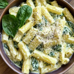 - 340 g Pasta (Penne oder Fusilli) - 2 Tassen frischer Spinat, grob gehackt - 240 g Ricotta-Käse Die Hauptzutaten sind einfach zu finden und machen die Basis für unsere leckere Pasta. Ich verwende oft Penne oder Fusilli. Sie nehmen die Sauce gut auf. Frischer Spinat bringt Farbe und Geschmack. Ricotta-Käse sorgt für die Cremigkeit, die wir lieben. - 240 ml Gemüsebrühe - 240 ml Milch (Milchprodukte oder pflanzlich) - 1 Esslöffel Olivenöl - Gewürze: Salz, Pfeffer, getrockneter Oregano Die Flüssigkeiten sind wichtig, um die Pasta zu kochen. Die Gemüsebrühe gibt einen tollen Geschmack. Milch macht die Sauce noch cremiger. Ich empfehle, Olivenöl zu verwenden. Es hat ein feines Aroma. Gewürze wie Oregano, Salz und Pfeffer runden das Gericht ab. - 100 g geriebener Parmesan-Käse - 2 Knoblauchzehen, fein gehackt - 1/2 Teelöffel rote Pfefferflocken (optional) Der Parmesan bringt einen herzhaften Geschmack. Knoblauch fügt eine Würze hinzu, die jeder liebt. Rote Pfefferflocken geben einen kleinen Kick, wenn du es gern scharf magst. Alle diese Zutaten harmonieren gut miteinander und machen die Pasta besonders lecker. Zuerst bereite die Zutaten vor. Du brauchst 340 g Pasta, 2 Tassen frischen Spinat und 240 g Ricotta. Misse alles sorgfältig ab. Nimm dann 2 Knoblauchzehen und hacke sie fein. Grob hacke den Spinat. Dieser Schritt sorgt für frische Aromen. Erhitze 1 Esslöffel Olivenöl in einem großen Topf bei mittlerer Hitze. Gib den gehackten Knoblauch hinzu und brate ihn für etwa 1 Minute an. Achte darauf, dass er nicht braun wird. Füge nun die Pasta hinzu, gefolgt von 240 ml Gemüsebrühe und 240 ml Milch. Rühre gut um, damit alles vermischt ist. Bringe die Mischung langsam zum Kochen. Sobald die Mischung kocht, reduziere die Hitze. Lass die Pasta 8-10 Minuten sanft garen, bis sie al dente ist. Rühre gelegentlich um, um ein Ankleben zu verhindern. Wenn die Pasta fast gar ist, füge den gehackten Spinat, 240 g Ricotta und 1 Teelöffel getrockneten Oregano hinzu. Rühre alles gründlich um. Koche die Mischung 2-3 Minuten weiter, bis der Spinat verwelkt und der Ricotta warm ist. Falls die Mischung zu dick wirkt, füge einen Schuss Milch hinzu. Mische dann 100 g geriebenen Parmesan und rote Pfefferflocken unter. Schmecke die Pasta mit Salz und Pfeffer ab. Rühre gut um, bis alles vermischt ist. Nimm den Topf vom Herd und lass die Pasta für einige Minuten ruhen. - Koche die Pasta al dente. Achte darauf, dass sie nicht zu weich wird. - Rühre die Pasta gut um. So verhinderst du, dass sie am Topf kleben bleibt. - Passe die Milchmenge an. Wenn du eine dickere Sauce magst, weniger Milch verwenden. - Nutze frischen Spinat. Er gibt mehr Geschmack als gefrorener Spinat. - Serviere die Pasta in tiefen Tellern. Das sieht schön aus und gibt Platz für die Sauce. - Dekoriere mit Gewürzen. Frisch gemahlener Pfeffer und Parmesan verleihen dem Gericht das gewisse Etwas. {{image_4}} Für cremige Spinatricootta-Pasta kann man verschiedene Pasta-Sorten nutzen. Penne oder Fusilli sind ideal, aber auch Spaghetti oder Tagliatelle funktionieren gut. Wenn du eine vegane Option suchst, ersetze den Ricotta durch pflanzlichen Ricotta. Erhältlich in vielen Geschäften, passt er gut in dieses Gericht. Möchtest du mehr Geschmack und Textur? Füge Gemüse wie Zucchini oder Champignons hinzu. Sie machen die Pasta bunter und gesünder. Du kannst auch Proteine integrieren. Hühnchen oder Tofu sind tolle Optionen. Brate sie vorher an und mische sie vor dem Servieren unter die Pasta. Experimentiere mit verschiedenen Kräutern. Basilikum, Thymian oder Petersilie bringen frische Aromen. Auch Käsearten sind anpassbar. Statt Parmesan kannst du Mozzarella oder Feta verwenden. Das gibt der Pasta eine neue Note. Um die Reste deiner cremigen Spinach Ricotta Pasta richtig zu lagern, folge diesen Tipps: - Kühlung und Haltbarkeit: Fülle die Pasta in einen luftdichten Behälter. Im Kühlschrank bleibt sie bis zu 3 Tage frisch. Achte darauf, dass die Reste gut abgedeckt sind, um den Geschmack zu bewahren. - Gefrieroptionen: Wenn du mehr Reste hast, friere die Pasta ein. Verwende einen gefrierfesten Behälter oder einen Gefrierbeutel. Sie bleibt bis zu 3 Monate im Gefrierfach gut. Vergiss nicht, sie vor dem Einfrieren gut abzukühlen. Beim Aufwärmen ist es wichtig, die Pasta vorsichtig zu behandeln: - Mikrowelle oder Herd verwenden: Du kannst die Reste in der Mikrowelle aufwärmen. Stelle die Mikrowelle auf mittlere Hitze und rühre die Pasta nach 1-2 Minuten um. Alternativ kannst du die Pasta in einem Topf auf dem Herd erwärmen. Füge dabei etwas Milch hinzu, um die Cremigkeit wiederherzustellen. - Vermeidung von Überkochen: Achte darauf, die Pasta nicht zu lange zu erhitzen. Sie sollte nur warm werden, nicht kochen. Übergekochte Pasta kann matschig werden und den Genuss mindern. Lagerung im Kühlschrank: Die cremige Spinach Ricotta Pasta hält sich gut im Kühlschrank. Du kannst sie dort für etwa 3 bis 5 Tage aufbewahren. Stelle sicher, dass du die Pasta in einem luftdichten Behälter aufbewahrst, um die Frische zu sichern. Haltbarkeit im Gefrierfach: Im Gefrierfach kann die Pasta bis zu 3 Monate haltbar sein. Achte darauf, die Pasta portionsweise einzufrieren. Verwende gefriergeeignete Behälter oder Beutel. So bleibt der Geschmack frisch. Tipps zur Vorbereitung und Aufbewahrung: Ja, du kannst die Pasta im Voraus zubereiten. Koche sie und lasse sie abkühlen. Danach kannst du sie in einem luftdichten Behälter im Kühlschrank aufbewahren. Erhitze sie einfach vor dem Servieren. Du kannst auch die Sauce separat zubereiten, um den Geschmack frisch zu halten. Vorschläge für passende Salate oder Brote: Zu dieser Pasta empfehle ich einen frischen grünen Salat. Ein einfacher Rucola-Salat mit Zitrone passt perfekt. Auch ein knuspriges Baguette oder Focaccia sind gute Beilagen. Sie helfen, die cremige Sauce aufzusaugen und machen das Essen noch leckerer. Die Kombination aus frischer Pasta, Spinat und Ricotta ergibt ein köstliches Gericht. Wir haben die Hauptzutaten, Flüssigkeiten und Gewürze sowie Käse und Aromen besprochen. Die Schritt-für-Schritt-Anleitung führt dich durch die Zubereitung. Tipps sorgen für perfekte Pasta und eine ansprechende Präsentation. Denke daran, Variationen einzubauen und kreativ zu bleiben. Mit diesen einfachen Hinweisen kannst du leckere Pasta-Gerichte genießen. Viel Spaß beim Kochen und Ausprobieren!