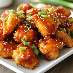 - 450 g Hähnchenbrust, in mundgerechte Stücke geschnitten - 125 g Weizenmehl - 60 ml Honig - 60 ml Sriracha-Sauce - 30 ml Sojasauce - 15 ml Reisessig - 15 ml Sesamöl Diese Zutaten sind der Schlüssel für einen tollen Snack. Das Hähnchen bringt Proteine und Geschmack. Weizenmehl hilft, die Stücke knusprig zu machen. Honig und Sriracha geben die süße und scharfe Note. Sojasauce und Reisessig fügen Umami hinzu. Sesamöl sorgt für ein nussiges Aroma. - 1/2 Teelöffel Salz - 1/2 Teelöffel schwarzer Pfeffer - 1 Teelöffel Knoblauchpulver - 1/2 Teelöffel Paprika Diese Gewürze machen das Gericht besonders. Salz und Pfeffer heben die Aromen hervor. Knoblauchpulver fügt Tiefe hinzu. Paprika gibt eine leichte Süße und Farbe. Sie sind nicht nur Geschmacksträger, sondern machen das Gericht interessant. - 2 Frühlingszwiebeln, gehackt (zum Garnieren) - Sesamsamen (zum Garnieren) Garnierungen sind mehr als nur Dekoration. Frühlingszwiebeln bringen Frische und Crunch. Sesamsamen fügen einen nussigen Geschmack hinzu und sehen toll aus. Zusammen machen sie das Gericht schöner und schmackhafter. {{ingredient_image_2}} Zuerst bereite ich die Hähnchenstücke vor. Ich nehme eine mittlere Schüssel und mische: - 125 g Weizenmehl - 1/2 Teelöffel Salz - 1/2 Teelöffel schwarzer Pfeffer - 1 Teelöffel Knoblauchpulver - 1/2 Teelöffel Paprika Ich gebe die Hähnchenstücke in die Mischung und wende sie gut, bis sie gleichmäßig bedeckt sind. Jetzt erhitze ich in einer großen Pfanne einige Esslöffel Öl bei mittelhoher Hitze. Wenn das Öl heiß ist, füge ich die Hähnchenstücke portionsweise hinzu. Ich brate sie für etwa 4-5 Minuten, bis sie goldbraun sind. Dann lege ich die gebratenen Stücke auf einen Teller mit Küchenpapier, um das überschüssige Öl abtropfen zu lassen. In einer kleinen Schüssel vermische ich: - 60 ml Honig - 60 ml Sriracha-Sauce - 30 ml Sojasauce - 15 ml Reisessig - 15 ml Sesamöl Ich rühre alles gut um, bis die Sauce gleichmäßig aussieht. Ich reduziere die Hitze der Pfanne auf mittlere Stufe und gebe die gebratenen Hähnchenstücke zurück in die Pfanne. Dann güsse ich die Sauce gleichmäßig über das Hähnchen. Ich vermische alles gut, sodass die Stücke die Sauce aufnehmen. Nach 2-3 Minuten ist die Sauce leicht eingedickt. Ich nehme die Pfanne vom Herd und lege die Hähnchenstücke auf eine Servierplatte. Ich garniere sie mit: - 2 gehackten Frühlingszwiebeln - Sesamsamen Jetzt sind die Honig-Sriracha-Hühnchenstücke bereit zum Genießen! Um die beste Kruste zu erreichen, nutze die richtige Mehlmischung. Mische Weizenmehl mit Salz, Pfeffer und Gewürzen. Diese Mischung sorgt für einen tollen Geschmack. Bedecke die Hähnchenstücke gut, damit die Kruste gleichmäßig wird. Brate die Hähnchenstücke in heißem Öl. So wird die Kruste knusprig und goldbraun. Vermeide es, die Pfanne zu überfüllen. So bleibt das Öl heiß und die Stücke braten gleichmäßig. Die Honig-Sriracha-Sauce ist sehr anpassbar. Du kannst die Schärfe mit mehr oder weniger Sriracha steuern. Wenn du es süßer magst, füge mehr Honig hinzu. Ein Spritzer Limettensaft bringt Frische. Experimentiere mit Sojasauce oder Reisessig für einen neuen Geschmack. Es gibt viele Möglichkeiten, die Sauce deinem Geschmack anzupassen. Sei kreativ und finde deine perfekte Mischung! Ein häufiges Problem ist, dass das Hähnchen nicht richtig bräunt. Stelle sicher, dass das Öl heiß genug ist. Wenn das Öl nicht heiß ist, wird die Kruste matschig. Ein weiteres Problem ist, dass die Hähnchenstücke zusammenkleben. Brate sie in kleinen Portionen. So haben sie genug Platz, um gleichmäßig zu bräunen. Wenn die Stücke nicht durchgegart sind, lasse sie etwas länger in der Pfanne. Achte darauf, dass sie innen vollständig gekocht sind. Pro Tipps Hähnchen marinieren: Lassen Sie die Hähnchenstücke mindestens 30 Minuten in der Sauce marinieren, um den Geschmack zu intensivieren. Für extra Crunch: Fügen Sie Paniermehl oder Panko zur Mehlmischung hinzu, um eine knusprigere Textur zu erhalten. Frittieröl wechseln: Verwenden Sie frisches Öl für jede Charge, um den Geschmack und die Qualität der gebratenen Hähnchenstücke zu verbessern. Variationen der Sauce: Experimentieren Sie mit verschiedenen Sriracha-Sorten oder fügen Sie etwas Limettensaft hinzu, um die Sauce frischer zu machen. {{image_4}} Wenn Sie eine vegetarische Variante von Honig-Sriracha-Hühnchenstücken möchten, versuchen Sie Tofu. Tofu nimmt viele Aromen gut auf. Schneiden Sie es in kleine Würfel und marinieren Sie es in der Honig-Sriracha-Sauce. Dann panieren Sie die Stücke wie das Hühnchen und braten sie wie gewohnt. Soja- oder Seitan-Stücke sind ebenfalls eine gute Wahl. Diese Hähnchenstücke passen gut zu vielen Beilagen. Servieren Sie sie mit einem frischen Salat oder gedämpftem Gemüse. Reis oder Quinoa sind ebenfalls tolle Optionen. Sie können auch asiatische Nudeln dazugeben, um das Gericht noch interessanter zu machen. Fügen Sie Limettenschnitze hinzu, um mehr Frische zu bringen. Wenn Sie es weniger scharf mögen, reduzieren Sie die Sriracha-Sauce. Beginnen Sie mit der Hälfte der Menge und erhöhen Sie sie nach Geschmack. Sie können auch Honig hinzufügen, um die Schärfe auszugleichen. Eine andere Option ist, milde Chilisauce zu verwenden. So bleibt der süßliche Geschmack, ohne es zu scharf zu machen. Um Honig-Sriracha-Hühnchenstücke frisch zu halten, lassen Sie sie zuerst abkühlen. Legen Sie sie dann in einen luftdichten Behälter. Diese Methode schützt vor Feuchtigkeit und Gerüchen. Im Kühlschrank bleiben sie bis zu drei Tage genießbar. Achten Sie darauf, die Stücke nicht zu stapeln, um die Knusprigkeit zu bewahren. Wenn Sie mehr für später aufbewahren möchten, können Sie die Hühnchenstücke einfrieren. Warten Sie, bis sie vollständig abgekühlt sind. Verpacken Sie sie in einem gefrierfesten Beutel. Drücken Sie die Luft heraus, bevor Sie den Beutel verschließen. So bleiben sie bis zu drei Monate frisch. Um die Qualität zu erhalten, beschriften Sie den Beutel mit dem Datum. Um die Hühnchenstücke wieder aufzuwärmen, nutzen Sie den Ofen für die beste Textur. Heizen Sie den Ofen auf 180 Grad Celsius vor. Legen Sie die Hühnchenstücke auf ein Blech und backen Sie sie 10-15 Minuten lang. So bleiben sie knusprig. Alternativ können Sie eine Pfanne bei mittlerer Hitze verwenden. Fügen Sie einen Spritzer Öl hinzu, um die Knusprigkeit wiederherzustellen. Die Zubereitung dauert nur 15 Minuten. Das Kochen benötigt etwa 15 Minuten. In nur 30 Minuten können Sie diese leckeren Hähnchenstücke genießen. Ja, die Sauce kann für Kinder geeignet sein. Sie enthält Honig und Sriracha. Wenn Ihr Kind empfindlich auf Schärfe reagiert, sollten Sie die Sriracha reduzieren. Ja, die Zutaten sind anpassbar. Sie können zum Beispiel Hähnchen durch Tofu ersetzen. Auch die Gewürze können Sie nach Ihrem Geschmack ändern. Um die Schärfe zu reduzieren, verwenden Sie weniger Sriracha. Fügen Sie mehr Honig hinzu, um die Süße zu erhöhen. Auch Joghurt kann helfen, die Schärfe zu mildern. In diesem Blogbeitrag haben wir alles über die Zubereitung von Honig-Sriracha-Hühnchenstücken besprochen. Wir haben die Hauptzutaten, die Zubereitungsschritte und nützliche Tipps behandelt. Außerdem gab es Variationen und Lagerungshinweise. Denke daran, beim Kochen Spaß zu haben. Experimentiere mit Beilagen und Schärfe! So wird jedes Gericht einzigartig. Deine Kreativität beim Kochen ist der Schlüssel zu leckeren Gerichten.