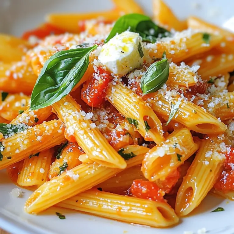 Für Pasta alla Sorrentina brauchst du: - 400g Pennenudeln - 500g Kirschtomaten, halbiert - 2 Knoblauchzehen, fein gehackt - 300g frische Mozzarella, in Stücke gerissen - 1/4 Tasse frische Basilikumblätter, gehackt - 1/4 Tasse frisch geriebener Parmesan - 2 Esslöffel Olivenöl - Salz und Pfeffer nach Geschmack - 1 Teelöffel rote Pfefferflocken (optional) Dieses Gericht ist nicht nur lecker, sondern auch nahrhaft. Eine Portion Pasta alla Sorrentina enthält: - Kohlenhydrate aus Nudeln und Tomaten - Proteine aus Mozzarella und Parmesan - Vitamine aus frischem Basilikum und Kirschtomaten - Gesunde Fette aus Olivenöl Die Qualität der Zutaten ist entscheidend. Wähle frische Kirschtomaten aus. Sie geben deinem Gericht eine süße Note. Achte darauf, die beste Mozzarella zu finden. Die frische, cremige Konsistenz macht einen großen Unterschied. Verwende auch hochwertiges Olivenöl. Es verbessert den Geschmack und das Aroma der Sauce. Basilikum sollte frisch sein. Getrocknetes Basilikum hat nicht den gleichen Geschmack. Wenn du die roten Pfefferflocken magst, suche nach frisch gemahlenen. So bekommst du den besten Geschmack. {{ingredient_image_2}} Beginnen Sie mit einem großen Topf. Füllen Sie ihn mit Wasser und fügen Sie Salz hinzu. Bringen Sie das Wasser zum Kochen. Geben Sie dann die Pennenudeln ins sprudelnde Wasser. Kochen Sie sie laut der Verpackungsanleitung. Achten Sie darauf, dass die Nudeln al dente sind. Das bedeutet, sie sollten einen leichten Biss haben. Wenn sie fertig sind, gießen Sie sie ab. Lassen Sie sie kurz stehen, während Sie die Sauce vorbereiten. Erhitzen Sie eine große Pfanne bei mittlerer Hitze. Geben Sie das Olivenöl hinein und warten Sie einen Moment. Fügen Sie die fein gehackten Knoblauchzehen hinzu. Sautieren Sie den Knoblauch für etwa eine Minute. Achten Sie darauf, dass er nicht braun wird. Jetzt kommen die halbierten Kirschtomaten in die Pfanne. Rühren Sie die Tomaten gelegentlich um. Kochen Sie sie etwa 5 bis 7 Minuten, bis sie weich sind. Würzen Sie die Mischung mit Salz und Pfeffer. Wenn Sie mögen, fügen Sie die roten Pfefferflocken hinzu. Reduzieren Sie nun die Hitze. Geben Sie die abgetropften Nudeln in die Pfanne. Werfen Sie alles gut um, damit die Nudeln die Sauce aufnehmen. Fügen Sie die gerissenen Mozzarellastücke und das gehackte Basilikum hinzu. Rühren Sie leicht, damit die Mozzarella schmilzt. Übertragen Sie die Pasta auf eine große Servierplatte. Streuen Sie den frisch geriebenen Parmesan darüber. Garnieren Sie das Gericht mit mehr Basilikum, wenn Sie möchten. Servieren Sie die Pasta sofort, um den besten Geschmack zu genießen. Um die Sauce perfekt zu machen, achte auf die Tomaten. Sie sollten frisch und reif sein. Kirschtomaten sind ideal, da sie süß und saftig sind. Koche sie nur so lange, bis sie weich werden. So bleibt die Sauce leicht und aromatisch. Füge das Salz erst später hinzu, um den Geschmack zu konzentrieren. Wenn die Sauce zu dick ist, kannst du etwas Nudelwasser hinzufügen. Das Wasser hat Stärke und hilft, die Sauce zu binden. Mozzarella ist der Star in diesem Gericht, aber du kannst auch andere Käsesorten probieren. Ricotta bringt eine cremige Textur. Feta gibt einen salzigen Kick. Parmesan ist toll für einen kräftigen Geschmack. Du kannst auch eine Mischung aus Käsesorten verwenden. Experimentiere mit verschiedenen Käsesorten, um deine perfekte Kombination zu finden. Achte darauf, die Käsestücke klein zu halten, damit sie gut schmelzen. Ein häufiger Fehler ist, die Nudeln zu lange zu kochen. Sie sollten al dente sein, damit sie nicht matschig werden. Achte darauf, die Sauce nicht zu überwürzen. Beginne mit wenig Salz und Pfeffer. Du kannst immer mehr hinzufügen, aber weniger wieder herausnehmen. Vermeide es, die Pasta zu lange in der Sauce zu lassen, bevor du sie servierst. So bleibt sie frisch und die Sauce zieht nicht zu viel ein. Pro Tipps Frische Zutaten verwenden: Verwenden Sie frische Kirschtomaten und Basilikum, um den besten Geschmack zu erzielen und ein lebendiges Gericht zu kreieren. Wasser für die Nudeln salzen: Achten Sie darauf, das Nudelwasser gut zu salzen, um den Geschmack der Pasta zu verbessern und die Aromen zu intensivieren. Die richtige Käsesorte wählen: Verwenden Sie echten Mozzarella di Bufala für einen cremigen, authentischen Geschmack, der das Gericht aufwertet. Reste aufbewahren: Sollten Reste übrig bleiben, bewahren Sie diese im Kühlschrank auf und genießen Sie die Pasta am nächsten Tag kalt oder aufgewärmt. {{image_4}} Pasta alla Sorrentina ist schon vegetarisch. Sie enthält frische Tomaten und Mozzarella. Du kannst auch mehr Gemüse hinzufügen. Zucchini oder Paprika passen gut. Sauté sie einfach mit dem Knoblauch. Das bringt mehr Geschmack und Farbe in das Gericht. Wenn du glutenfrei essen möchtest, nutze glutenfreie Pasta. Es gibt viele gute Optionen aus Reis oder Mais. Koche sie wie normale Pasta. Der Rest des Rezepts bleibt gleich. Du wirst den Geschmack nicht vermissen! Um die Pasta interessanter zu machen, füge zusätzliche Zutaten hinzu. Oliven oder Kapern bringen einen salzigen Kick. Auch gebratene Auberginen sind lecker. Du kannst auch frische Kräuter wie Oregano oder Thymian verwenden. So erhält deine Pasta mehr Tiefe und Aroma. Bewahren Sie übrig gebliebene Pasta alla Sorrentina in einem luftdichten Behälter auf. Lassen Sie die Pasta zuerst auf Raumtemperatur abkühlen. Decken Sie den Behälter gut ab, um die Feuchtigkeit zu erhalten. So bleibt der Geschmack frisch. Um die Pasta aufzuwärmen, geben Sie eine Portion in eine mikrowellengeeignete Schüssel. Fügen Sie einen Esslöffel Wasser hinzu, um die Feuchtigkeit zu erhöhen. Decken Sie die Schüssel mit einem Mikrowellendeckel oder einem feuchten Papiertuch ab. Erwärmen Sie die Pasta bei mittlerer Hitze für zwei bis drei Minuten. Rühren Sie die Pasta nach der Hälfte um, um eine gleichmäßige Erwärmung zu gewährleisten. Im Kühlschrank bleibt Pasta alla Sorrentina bis zu drei Tage frisch. Wenn Sie die Pasta länger aufbewahren möchten, können Sie sie einfrieren. Verpacken Sie die Reste in einem gefrierfesten Behälter oder Beutel. So bleibt die Pasta bis zu drei Monate haltbar. Denken Sie daran, die Pasta vor dem Servieren vollständig aufzutauen und gut zu erhitzen. Pasta alla Sorrentina ist ein leckeres Nudelgericht aus Italien. Es stammt aus Sorrent, einer malerischen Stadt an der Amalfiküste. Die Hauptzutaten sind Pennenudeln, frische Kirschtomaten, Mozzarella und Basilikum. Es ist einfach zuzubereiten und perfekt für jeden Tag. Die Kombination von frischen Zutaten macht es besonders köstlich. Du wirst den Geschmack von Italien lieben. Ja, du kannst die Nudeln leicht ersetzen. Du kannst Spaghetti, Fusilli oder Farfalle verwenden. Achte darauf, die Kochzeit anzupassen. Einige Nudeln brauchen länger zum Kochen. Du kannst sogar Vollkornnudeln oder glutenfreie Varianten ausprobieren. So bleibt das Gericht gesund und lecker. Um das Gericht schärfer zu machen, füge mehr rote Pfefferflocken hinzu. Du kannst auch frischen Chili oder Jalapeños verwenden. Achte darauf, schrittweise hinzuzufügen, um die Schärfe zu kontrollieren. Ein Spritzer scharfer Soße kann auch helfen. Probiere es aus und finde die perfekte Schärfe für deinen Geschmack! Wir haben die wichtigsten Zutaten und deren Nährwerte besprochen. Auch die Auswahl der besten Zutaten ist entscheidend. In der Schritt-für-Schritt-Anleitung zeigten wir, wie du die perfekte Pasta zubereitest. Nützliche Tipps halfen dir, häufige Fehler zu vermeiden. Die Variationen bieten viele Optionen für jeden Geschmack. Mit unseren Aufbewahrungshinweisen bleibt dein Essen frisch. So kannst du Pasta alla Sorrentina genießen und immer wieder neu erfinden. Experimentiere und finde deinen eigenen, leckeren Stil!
