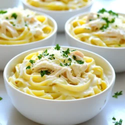 Für dieses leckere Rezept benötigen Sie folgende Zutaten: - 450 g Hähnchenbrustfilets, ohne Haut und Knochen - 225 g Fettuccine-Nudeln - 480 ml Schlagsahne - 100 g frisch geriebener Parmesan - 240 ml Hühnerbrühe - 4 Zehen Knoblauch, fein gehackt - 1 Teelöffel italienische Kräuter - Salz und Pfeffer nach Geschmack - 30 g Butter Diese Zutaten bilden die Basis für ein cremiges, köstliches Gericht. Hähnchenbrustfilets sind zart und nehmen die Aromen gut auf. Fettuccine-Nudeln sorgen für die perfekte Textur. Um den Geschmack zu verbessern, können Sie einige zusätzliche Gewürze und Kräuter verwenden: - 1 Teelöffel getrockneter Oregano - 1 Teelöffel Paprika - Eine Prise Muskatnuss Diese Gewürze geben dem Gericht mehr Tiefe und eine interessante Note. Muskatnuss passt besonders gut zu cremigen Saucen und hebt die Aromen hervor. Frische Garnituren bringen Farbe und Frische auf den Teller. Hier sind einige Vorschläge: - Frische Petersilie, gehackt - Gehackter frischer Basilikum - Ein Spritzer Zitronensaft Petersilie und Basilikum sind klassische Kräuter, die gut zu Alfredo passen. Der Zitronensaft fügt einen frischen Kick hinzu und balanciert die Cremigkeit der Sauce aus. Legen Sie die Hähnchenbrustfilets in den Slow Cooker. Diese sollten ohne Haut und Knochen sein. Würzen Sie das Hähnchen mit Salz, Pfeffer und italienischen Kräutern. Diese Gewürze geben dem Hähnchen einen tollen Geschmack. Achten Sie darauf, das Hähnchen gleichmäßig zu würzen. Das ist der erste Schritt zu einem leckeren Gericht. Jetzt kommt die nächste Phase. Gießen Sie die Hühnerbrühe und die Schlagsahne über das Hähnchen. Fügen Sie den fein gehackten Knoblauch und die Butter hinzu. Rühren Sie alles vorsichtig um. Sie möchten, dass sich die Flüssigkeiten gut vermischen. So sorgt die Sauce für eine cremige Textur. Das wird das Gericht wirklich besonders machen. Decken Sie den Slow Cooker ab. Lassen Sie das Gericht auf niedriger Stufe 6-7 Stunden oder auf hoher Stufe 3-4 Stunden köcheln. Überprüfen Sie das Hähnchen nach der Kochzeit. Es sollte zart und durchgegart sein. Wenn es zart ist, nehmen Sie das Hähnchen heraus. Zerkleinern Sie es mit zwei Gabeln. Geben Sie das Hähnchen zurück in den Slow Cooker für den nächsten Schritt. Um die Sauce perfekt zu machen, achte auf die Menge der Schlagsahne. Du brauchst 480 ml für eine cremige Textur. Füge den frisch geriebenen Parmesan beim Mischen hinzu. So wird die Sauce noch reichhaltiger. Lasse die Sauce im Slow Cooker nach dem Kochen kurz stehen. Dadurch können sich die Aromen gut verbinden. Koche die Fettuccine-Nudeln separat. Das macht die Pasta perfekt al dente. Koche sie etwa 30 Minuten vor dem Servieren. Das ist wichtig, damit die Nudeln nicht zu weich werden. Abgießen und kurz unter kaltem Wasser abspülen, um das Kleben zu verhindern. Mische die Nudeln erst kurz vor dem Servieren mit der Sauce. Du kannst die Gewürze ganz einfach anpassen. Probiere mehr Knoblauch für einen intensiveren Geschmack. Füge Chili-Flocken hinzu, wenn du es schärfer magst. Frische Kräuter wie Basilikum oder Thymian bringen frische Aromen. Sei kreativ und passe es nach deinem Geschmack an! {{image_4}} Gemüse bringt Farbe und Nährstoffe in Ihr Gericht. Fügen Sie zum Beispiel Brokkoli, Spinat oder Erbsen hinzu. Diese Gemüse passen gut zu Hähnchen Alfredo. Sie können sie 30 Minuten vor Ende der Kochzeit in den Slow Cooker geben. So bleiben sie knackig und frisch. Möchten Sie mehr Geschmack? Probieren Sie geröstete Paprika oder Zucchini. Fettuccine ist klassisch, aber nicht die einzige Wahl. Sie können auch Penne oder Farfalle verwenden. Diese Formen halten die Sauce gut. Wenn Sie glutenfreie Optionen brauchen, wählen Sie glutenfreie Pasta. Sie kochen ähnlich, aber achten Sie auf die Packungsanweisungen. So bleibt die Pasta al dente und lecker. Wenn Sie eine spezielle Diät haben, können Sie diese leicht anpassen. Für eine vegetarische Version lassen Sie das Hähnchen weg. Ersetzen Sie es durch Tofu oder Kichererbsen. Diese Optionen geben Ihnen Protein und Geschmack. Um glutenfrei zu bleiben, verwenden Sie glutenfreie Pasta und Hühnerbrühe. Achten Sie auch bei der Sahne auf glutenfreie Marken. So bleibt Ihr Gericht gesund und lecker. Nachdem du dein Slow Cooker Chicken Alfredo Pasta genossen hast, ist es wichtig, die Reste richtig zu lagern. Lass das Gericht zuerst auf Raumtemperatur abkühlen. Dann fülle die Reste in einen luftdichten Behälter. Du kannst die Reste bis zu drei Tage im Kühlschrank aufbewahren. Achte darauf, dass die Reste gut verschlossen sind, um ein Austrocknen zu verhindern. Wenn du die Reste aufwärmen möchtest, gibt es ein paar einfache Tipps. Die beste Methode ist, die Pasta auf dem Herd in einem kleinen Topf zu erwärmen. Füge einen Spritzer Hühnerbrühe oder etwas Sahne hinzu, um die Sauce cremig zu halten. Alternativ kannst du die Reste auch in der Mikrowelle aufwärmen. Verwende eine niedrige Leistung, um ein Überkochen zu vermeiden. Rühre das Gericht dabei regelmäßig um. Die Haltbarkeit der Zutaten ist entscheidend. Frische Hähnchenbrust kann im Kühlschrank etwa ein bis zwei Tage bleiben. Gekochte Pasta hält sich etwa drei bis fünf Tage. Parmesan bleibt gut, wenn du ihn in einem kühlen, trockenen Ort lagerst. Wenn du die Reste nach drei Tagen nicht gegessen hast, ist es besser, sie wegzuwerfen. Sicherheit geht vor! Das Kochen im Slow Cooker dauert je nach Einstellung 3 bis 7 Stunden. Auf hoher Stufe braucht das Hähnchen 3 bis 4 Stunden. Wenn Sie es auf niedriger Stufe zubereiten, rechnen Sie mit 6 bis 7 Stunden. Es ist wichtig, das Hähnchen bis zur Zartheit zu garen. So wird Ihre Pasta schön cremig. Ja, gefrorenes Hähnchen kann im Slow Cooker verwendet werden. Es ist jedoch wichtig, die Garzeit zu verlängern. Gefrorenes Hähnchen benötigt zusätzliche 1 bis 2 Stunden. Stellen Sie sicher, dass das Hähnchen vollständig gegart ist, bevor Sie es zerkleinern. Verwenden Sie ein Fleischthermometer, um die Sicherheit zu gewährleisten. Ja, es gibt mehrere Wege, die Kalorien zu senken. Verwenden Sie fettarme Schlagsahne anstelle von normaler. Sie können auch weniger Parmesan verwenden. Eine andere Option ist, die Fettuccine durch Zucchini-Nudeln zu ersetzen. So bleibt der Geschmack erhalten, aber die Kalorien sinken. Hähnchen Alfredo Pasta ist einfach zuzubereiten und lecker. Wir haben die Grundzutaten analysiert, wichtige Schritte besprochen und hilfreiche Tipps gegeben. Variationen wie Gemüse und andere Pastasorten machen das Gericht vielseitig. Richtiges Lagern hilft, Reste frisch zu halten. Denke daran, die Sauce gut zu würzen und die Kochzeit im Slow Cooker zu beachten. Mit diesen Tipps gelingt dir das Gericht perfekt. Viel Spaß beim Kochen und Genießen!