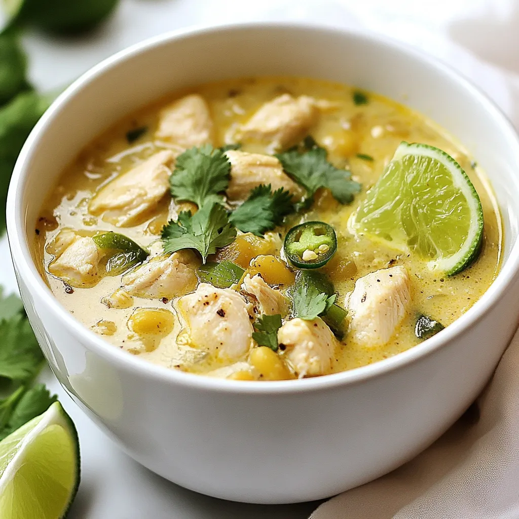 Für dieses leckere Chili benötigst du: - 2 Esslöffel Olivenöl - 1 mittelgroße Zwiebel, gewürfelt - 2 Knoblauchzehen, fein gehackt - 450 g Hähnchenbrustfilet ohne Haut, in kleine Würfel geschnitten - 500 ml Hühnerbrühe (niedriger Natriumgehalt) - 240 ml Schlagsahne Diese Zutaten sind die Basis für dein Chili. Sie geben Geschmack und machen das Gericht cremig. Das Hähnchen sorgt für Protein, während die Zwiebel und der Knoblauch für ein tolles Aroma sorgen. Wenn du die Kohlenhydrate weiter senken möchtest, kannst du folgende Zutaten weglassen oder anpassen: - 1 Dose (425 g) weiße Kidneybohnen, abgetropft und gespült (optional) Die weißen Kidneybohnen sind lecker, aber sie fügen auch Kohlenhydrate hinzu. Wenn du sie weglässt, bleibt das Gericht noch leichter. Die Gewürze machen dein Chili besonders schmackhaft. Hier sind die nötigen Kräuter und Gewürze: - 1 Teelöffel gemahlener Kreuzkümmel - 1 Teelöffel Chilipulver - 1 Teelöffel Oregano - ½ Teelöffel Salz - ¼ Teelöffel schwarzer Pfeffer - 1–2 Jalapeños, gewürfelt (je nach Schärfewunsch anpassen) - ¼ Tasse frisch gehackter Koriander (zum Garnieren) Diese Gewürze bringen die Aromen zum Leben. Du kannst die Menge der Jalapeños anpassen, wenn du es schärfer magst. Der frische Koriander gibt dem Gericht den letzten Schliff und sorgt für Farbe. {{ingredient_image_2}} Die Vorbereitungszeit für diese Low-Carb weiße Hühnchen-Chili beträgt nur 15 Minuten. Die gesamte Kochzeit liegt bei 30 Minuten. In nur 45 Minuten haben Sie ein köstliches Gericht für vier Portionen. 1. Öl erhitzen: Nehmen Sie einen großen Topf und erhitzen Sie das Olivenöl bei mittlerer Hitze. 2. Zwiebel anbraten: Geben Sie die gewürfelte Zwiebel in den Topf. Braten Sie sie etwa 3 Minuten lang, bis sie glasig wird. 3. Knoblauch hinzufügen: Fügen Sie den fein gehackten Knoblauch hinzu. Braten Sie ihn eine zusätzliche Minute, bis er duftet. 4. Hähnchen braten: Erhöhen Sie die Hitze auf mittelhoch. Geben Sie die gewürfelten Hähnchenbruststücke hinzu. Kochen Sie alles, bis das Hähnchen nicht mehr rosa ist, das dauert etwa 5 bis 7 Minuten. 5. Gewürze einrühren: Fügen Sie die gewürfelten Jalapeños, Kreuzkümmel, Chilipulver, Oregano, Salz und Pfeffer hinzu. Rösten Sie die Mischung für 2 Minuten. 6. Brühe hinzufügen: Gießen Sie die Hühnerbrühe in den Topf und bringen Sie alles zum sanften Kochen. Reduzieren Sie die Hitze und lassen Sie die Mischung 10 Minuten köcheln. 7. Bohnen und Sahne: Wenn Sie die Kidneybohnen verwenden, fügen Sie diese jetzt hinzu. Senken Sie die Hitze und rühren Sie die Schlagsahne ein. 8. Köcheln lassen: Lassen Sie die Chili weitere 5 Minuten köcheln, bis sie leicht eindickt. Schmecken Sie die Chili ab und würzen Sie nach Belieben nach. 9. Servieren: Servieren Sie die Chili heiß. Garnieren Sie sie mit frisch gehacktem Koriander und Limettenspalten. Achten Sie darauf, die Zwiebel und den Knoblauch nicht zu verbrennen. Sie geben viel Geschmack. Wenn Sie mehr Schärfe wollen, erhöhen Sie die Menge an Jalapeños. Verwenden Sie frischen Koriander für den besten Geschmack. Limettensaft bringt Frische und hebt die Aromen hervor. Ein häufiger Fehler ist, das Hähnchen zu lange zu kochen. Das Hähnchen wird dann trocken. Achten Sie darauf, es nur zu garen, bis es nicht mehr rosa ist. Ein weiterer Fehler ist, die Gewürze zu spät hinzuzufügen. Fügen Sie sie früh hinzu, um den vollen Geschmack zu entfalten. Um die perfekte Konsistenz zu erreichen, fügen Sie die Schlagsahne zuletzt hinzu. Dies sorgt für eine cremige Textur. Wenn die Chili zu dünn ist, lassen Sie sie länger köcheln. Wenn sie zu dick ist, fügen Sie mehr Hühnerbrühe hinzu. Rühren Sie regelmäßig, um ein Anbrennen zu vermeiden. Passen Sie die Schärfe nach Ihrem Geschmack an. Verwenden Sie mehr oder weniger Jalapeños, je nachdem, wie scharf Sie es mögen. Für eine vegane Variante können Sie das Hähnchen durch Blumenkohl ersetzen. Auch die Bohnen sind optional. Lassen Sie sie weg, um die Kohlenhydrate weiter zu reduzieren. Pro Tipps Hähnchenbrust richtig anbraten: Achten Sie darauf, dass das Öl heiß genug ist, bevor Sie das Hähnchen hinzufügen, damit es eine schöne goldene Farbe und Textur bekommt. Für eine cremigere Konsistenz: Lassen Sie die Schlagsahne etwas länger köcheln, um die Aromen besser zu integrieren und eine reichhaltigere Textur zu erzielen. Würze nach Geschmack: Probieren Sie die Chili während des Kochens und passen Sie die Gewürze nach Ihrem persönlichen Geschmack an, insbesondere bei der Schärfe der Jalapeños. Variationen hinzufügen: Experimentieren Sie mit verschiedenen Gemüsesorten wie Paprika oder Spinat, um zusätzliche Nährstoffe und Geschmack hinzuzufügen. {{image_4}} Um eine vegetarische oder vegane Version der Low-Carb weißen Hühnchen-Chili zu machen, tauschen Sie das Hähnchen gegen pflanzliche Proteine aus. Tofu oder Tempeh sind tolle Optionen. Sie können auch gekochte Linsen verwenden, um die Textur zu verbessern. Achten Sie darauf, Gemüsebrühe statt Hühnerbrühe zu nutzen. So bleibt der Geschmack intensiv und reichhaltig. Die Gewürze machen einen großen Unterschied. Mögen Sie es schärfer? Fügen Sie mehr Jalapeños oder eine Prise Cayennepfeffer hinzu. Für einen rauchigen Geschmack können Sie geräuchertes Paprikapulver verwenden. Für eine milde Note probieren Sie einfach weniger Chilipulver. Experimentieren Sie mit Kreuzkümmel oder Oregano, um neue Aromen zu entdecken. Fügen Sie mehr Gemüse hinzu, um die Nährstoffe zu erhöhen. Gehackte Paprika, Zucchini oder Spinat passen gut. Sie können auch Karotten oder Sellerie verwenden. Diese Gemüse geben nicht nur Nährstoffe, sondern auch Farbe und Textur. Achten Sie darauf, das Gemüse klein zu schneiden, damit es gleichmäßig kocht und gut vermischt wird. Du kannst die Low-Carb weiße Hühnchen-Chili einfach im Kühlschrank aufbewahren. Fülle sie in einen luftdichten Behälter. Lass die Chili abkühlen, bevor du sie verpackst. So bleibt sie frisch. Du kannst sie bis zu vier Tage aufbewahren. Vor dem Servieren einfach aufwärmen. Um die Chili einzufrieren, benutze gefrierfeste Behälter oder Gefrierbeutel. Teile die Chili in Portionen auf, um sie leicht zu verwenden. Achte darauf, etwas Platz im Behälter zu lassen. Die Chili dehnt sich beim Gefrieren aus. Sie bleibt bis zu drei Monate im Gefrierfach haltbar. Zum Auftauen kannst du die Chili über Nacht im Kühlschrank lagern. Die Reste der Chili sind vielseitig einsetzbar. Du kannst sie für Burritos oder Tacos verwenden. Auch als Füllung für gefüllte Paprika ist sie lecker. Mische die Reste in einen Salat für extra Geschmack. Die Möglichkeiten sind endlos. Finde kreative Wege, die Reste zu genießen! Ja, Low-Carb Weiße Hühnchen-Chili ist gesund. Es enthält mageres Hähnchenfleisch, das eine gute Proteinquelle ist. Die Zutaten sind nährstoffreich. Die Verwendung von Hühnerbrühe und frischen Kräutern erhöht die Nährstoffe. Diese Chili hat wenig Kohlenhydrate, was für viele Diäten gut ist. Außerdem ist sie reich an Ballaststoffen, wenn Sie Bohnen hinzufügen. Ja, Sie können die Bohnen weglassen. Wenn Sie weniger Kohlenhydrate möchten, ist das eine gute Idee. Die Chili bleibt trotzdem lecker und cremig. Ohne Bohnen wird sie etwas leichter. Das Hähnchen und die Gewürze sorgen für Geschmack. Sie können auch zusätzliches Gemüse verwenden, um die Textur zu verbessern. Die Schärfe können Sie leicht anpassen. Fügen Sie mehr oder weniger Jalapeños hinzu. Wenn Sie es mild mögen, nehmen Sie weniger. Für mehr Schärfe können Sie auch rote Chiliflocken verwenden. Ein Spritzer Limettensaft kann ebenfalls helfen, die Schärfe auszugleichen. Probieren Sie es aus, um den perfekten Geschmack zu finden! Zusammenfassend hast du gelernt, wie man ein leckeres Low-Carb Weiße Hühnchen-Chili zubereitet. Wir haben die Hauptzutaten, optionale Zutaten und Gewürze besprochen. Auch die Schritt-für-Schritt-Anleitung ist wichtig, um Fehler zu vermeiden. Denke an die Tipps für die perfekte Konsistenz und Variationen, um das Chili nach deinem Geschmack anzupassen. Die Lagerung ist einfach und wichtig, um Reste zu nutzen. So kochst du smart und gesund!