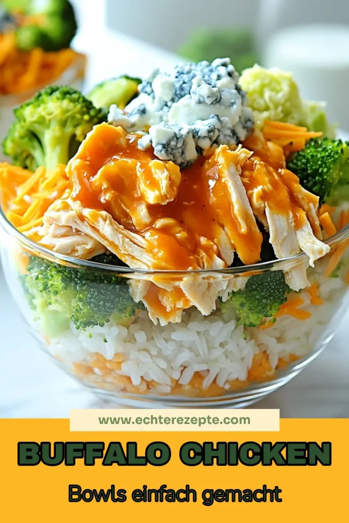 Entdecken Sie dieses köstliche Rezept für Buffalo Chicken Bowls, das nicht nur lecker, sondern auch gesund ist. Ideal für alle, die nach einfachen Rezeptideen suchen, sind diese glutenfreien und kohlenhydratarmen Gerichte perfekt für jede Mahlzeit. Mit Hähnchen, frischem Gemüse und würziger Buffalo-Sauce wird jede Schüssel zum Genuss. Speichern Sie dieses Rezept und bringen Sie Abwechslung in Ihre gesunden Hähnchenrezepte! #BuffaloChickenBowls #GesundeRezepte #EinfacheRezeptideen #KohlenhydratarmeGerichte