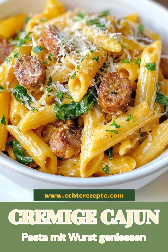 Entdecke unser Cremige Cajun Wurst Pasta Rezept! Dieses einfache Cajun Pasta Gericht mit Wurst Pasta und Sahne ist perfekt für ein schnelles Abendessen. Mit saftiger Penne Pasta und würziger rauchiger Wurst kombiniert es Aromen, die begeistern. Probiere dieses Rezept aus und bringe einen Hauch von Cajun in deine Küche! Teile deine Kreationen mit uns! #CajunWurstPasta #PastaRezept #EinfachePasta #WurstPasta հետեւ