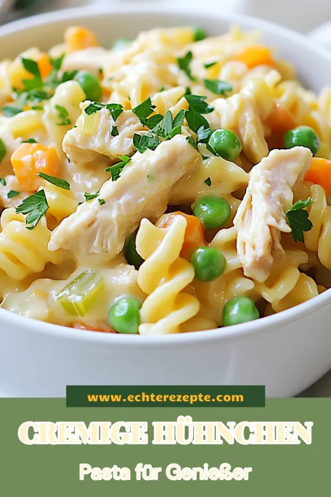 Entdecken Sie dieses köstliche Hühnchen Topf Pasta Rezept, das in nur 30 Minuten zubereitet ist! Perfekt für die ganze Familie, bietet diese cremige Pasta eine Mischung aus Hühnchen und frischem Gemüse. Ideal für schnelle Hühnchen Gerichte, verbindet es die besten Aromen mit einer leichten Hühnerbrühe. Bereiten Sie sich auf einfache Familienrezepte vor, die begeistern! Speichern Sie es jetzt und genießen Sie die leckere Pasta mit Hühnerbrühe! #HühnchenTopfPasta #schnelleHühnchenGerichte #cremigePastaRezepte #einfacheFamilienrezepte