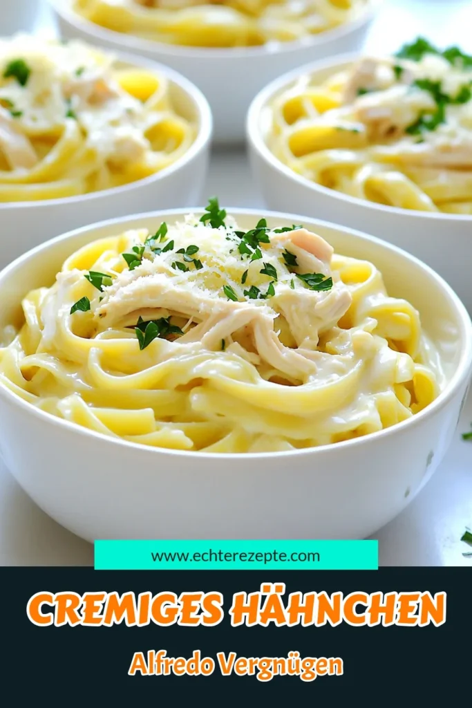 Entdecken Sie das köstliche Rezept für cremige langsame Kochzeit Hähnchen Alfredo Pasta! Dieses aromatische Gericht kombiniert zartes Hähnchen mit cremiger Sauce und Fettuccine-Nudeln, die perfekt für ein entspanntes Abendessen sind. Erfahren Sie, wie Sie in nur wenigen Schritten eine wahre Gaumenfreude zaubern können. Klicken Sie für das vollständige Rezept und verwöhnen Sie sich selbst! #HähnchenAlfredo #LangsameKochzeit #PastaRezept #LeckereRezepte