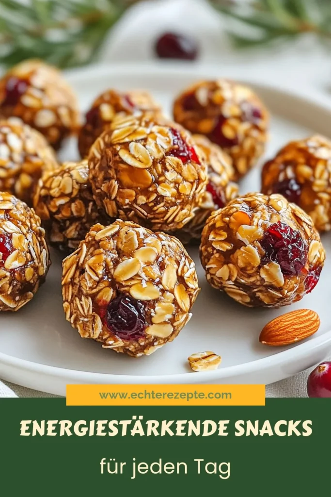 Entdecken Sie unser einfaches Rezept für Cranberry Mandel Energiebissen, den perfekten gesunden Snack! Diese proteinreichen Snackideen sind ideal für zwischendurch und einfach zuzubereiten. Mit Haferflocken, Mandelbutter und getrockneten Cranberries sind sie nicht nur lecker, sondern auch nahrhaft. Probieren Sie unser Rezept aus und speichern Sie es für Ihre nächste Snack-Idee! #CranberryMandelEnergiebissen #GesundeSnacks #EinfacheEnergiebissenRezept #HaferflockenSnacks