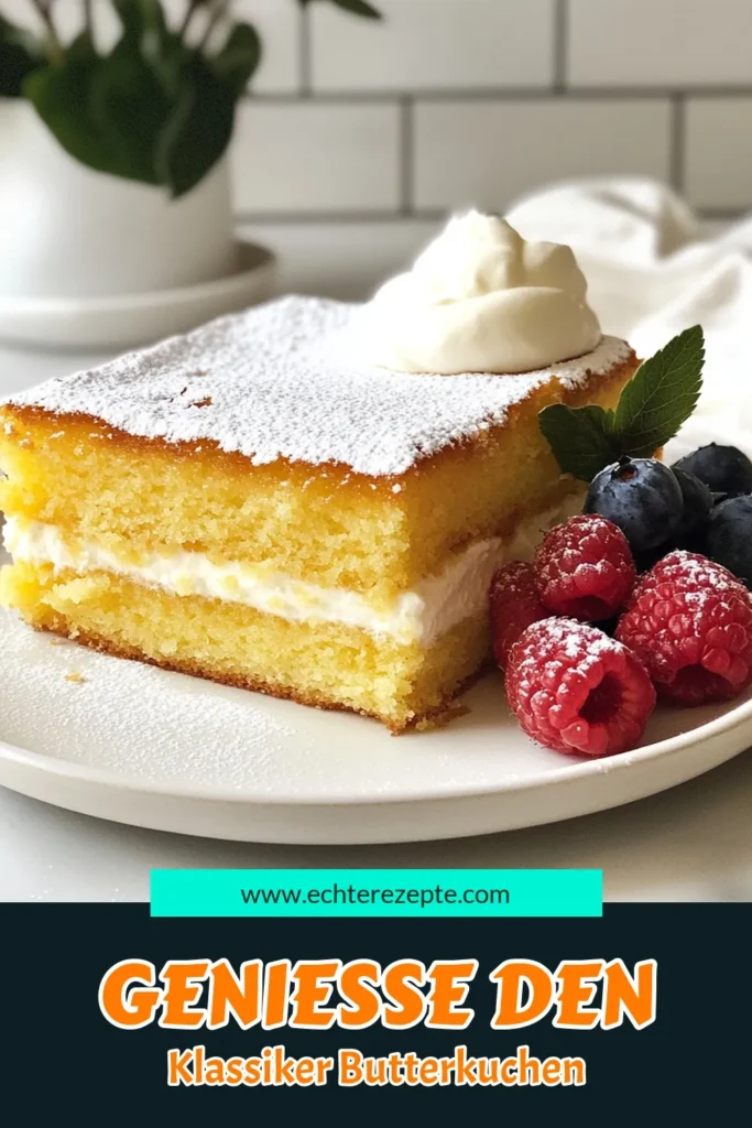 Entdecke dieses klassische Kuchenrezept für Französischer Butterkuchen! Ein einfacher Butterkuchen, der mit reichhaltiger Butter und Vanilleextrakt zubereitet wird. Perfekt für jeden Anlass und einfach selbstgemacht. Überrasche deine Familie mit diesem köstlichen Rezept! Lass dich inspirieren und speichere es für deine nächste Backrunde. #FranzösischerButterkuchen #KlassischesKuchenrezept #ButterkuchenSelbstgemacht #EinfacherButterkuchen
