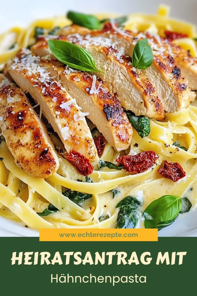 Entdecken Sie unser köstliches Marry Me Chicken Pasta Rezept, das perfekt für schnelle Pasta Gerichte geeignet ist! Diese cremige Pasta mit Spinat ist einfach zuzubereiten und kombiniert zarte Hähnchenbrust mit aromatischen Zutaten für ein italienisches Geschmackserlebnis. Perfekt für jedes Dinner! Speichern Sie das Rezept für einen unvergesslichen Abend. Probieren Sie es aus! #MarryMeChickenPasta #HähnchenbrustPastaRezept #SchnellePastaGerichte #ItalienischePastaRezepte
