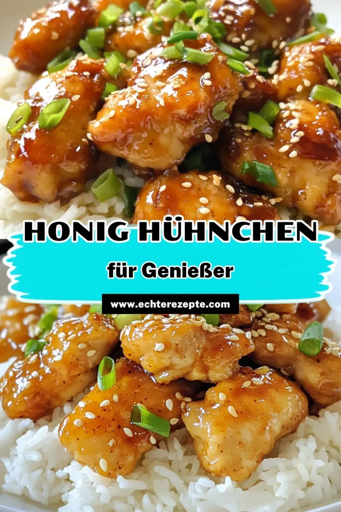 Entdecke unser leckeres Honig-Hühnchen Rezept! Dieses süße und würzige Hühnchen begeistert mit einer perfekten Kombination aus Honig und Sriracha. Du wirst lieben, wie einfach es ist, Hähnchenschenkel zu marinieren und sie knusprig anzubraten. Ideal für ein schnelles Abendessen! Probiere dieses einfache Hühnchenrezept heute aus und verwöhne deine Familie. Speichere das Rezept für später! #HonigHühnchen #SüßesUndWürzigesHühnchen #HühnchenMitSriracha #EinfacheHühnchenrezepte